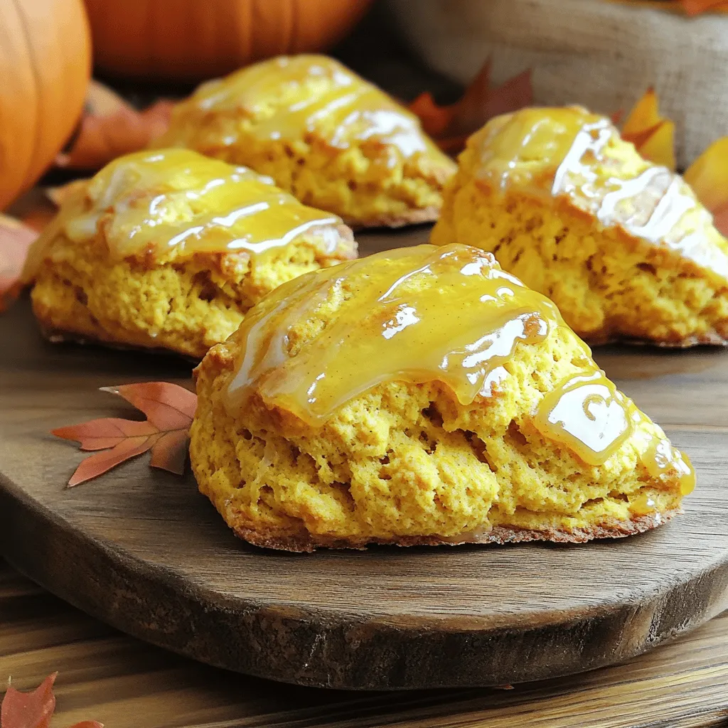 - 2 Tassen Weizenmehl - 1/2 Tasse brauner Zucker - 1/2 Tasse ungesalzene Butter - 3/4 Tasse Kürbispüree Um die Scones herzustellen, benötigst du einige Hauptzutaten. Zuerst nehmen wir Weizenmehl. Es gibt die Basis für die Scones. Der braune Zucker bringt eine schöne Süße und Feuchtigkeit. Die ungesalzene Butter sorgt für eine zarte Textur. Schließlich gibt das Kürbispüree den Scones ihren besonderen Geschmack und eine schöne Farbe. - 1 Tasse Puderzucker - 3 Esslöffel reiner Ahornsirup - 1-2 Esslöffel Milch Die Glasur macht die Scones noch besser. Puderzucker gibt uns die Süße. Ahornsirup bringt diesen tollen, reichen Geschmack. Die Milch hilft, die Glasur weich und gleichmäßig zu machen. Du kannst die Milch nach Bedarf anpassen, um die perfekte Konsistenz zu erreichen. - Glutenfreies Mehl - Vegane Butter oder ungesüßter Apfelmus Wenn du spezielle Diäten hast, gibt es Alternativen. Glutenfreies Mehl funktioniert gut anstelle von Weizenmehl. Vegane Butter oder ungesüßter Apfelmus sind tolle Optionen, wenn du keine Butter verwenden möchtest. Diese Substitutionen sorgen dafür, dass jeder die Scones genießen kann. Heize deinen Ofen auf 200°C vor. Das ist wichtig, damit die Scones gut backen. Lege ein Backblech mit Backpapier aus. So kleben die Scones nicht fest. Gib das Mehl, den braunen Zucker, das Backpulver und die Gewürze in eine große Schüssel. Mische alles gut mit einem Schneebesen. Achte darauf, dass keine Klumpen bleiben. Die Gewürze geben den Scones ihren tollen Geschmack. Füge die kalte, gewürfelte Butter zu den trockenen Zutaten hinzu. Mit einem Teigmischer oder deinen Fingern arbeite die Butter ein. Die Mischung soll grobe Krümel bilden. In einer separaten Schüssel verrühre das Kürbispüree, die Schlagsahne und den Vanilleextrakt. Gieße diese Mischung in die trockenen Zutaten. Rühre vorsichtig um, bis alles gerade so vermischt ist. Der Teig wird leicht klebrig sein. Achte darauf, nicht zu viel zu rühren, um die Scones zart zu halten. Jetzt bist du bereit, deinen Teig zu formen! Um perfekte Scones zu machen, mische den Teig nicht zu lange. Wenn du ihn überarbeitest, wird der Teig zäh. Rühre nur so viel, bis alles zusammenkommt. Ein weiterer Trick ist, den Teig für eine bessere Textur in den Kühlschrank zu legen. Kälte hilft, die Butter fest zu halten und macht die Scones flauschiger. Achte beim Backen auf eine goldene Farbe. Die Scones sollten leicht bräunlich sein. Ein guter Test ist der Zahnstocher-Test. Stecke einen Zahnstocher in die Mitte der Scones. Wenn er sauber herauskommt, sind sie fertig. Für die perfekte Glasur ist die Konsistenz wichtig. Die Glasur sollte dick genug sein, um nicht zu tropfen. Wenn sie zu dick ist, füge mehr Milch hinzu. Wenn sie zu dünn ist, gib mehr Puderzucker hinzu. Träufle die Glasur gleichmäßig über die Scones, während sie noch warm sind. So haftet die Glasur besser. {{image_4}} Du kannst die Kürbisscones mit Nüssen oder Schokolade aufpeppen. Walnüsse oder Pekannüsse passen gut. Sie geben einen schönen Crunch. Du musst den Teig jedoch im Auge behalten. Wenn du zu viele Nüsse hinzufügst, wird der Teig schwer. Das kann die Scones trocken machen. Halte dich an eine halbe Tasse Nüsse oder Schokolade. So bleibt die perfekte Textur erhalten. Gewürze machen einen großen Unterschied. Du kannst Zimt, Muskat, Ingwer oder Piment verwenden. Jeder bringt seinen eigenen Geschmack. Zimt ist klassisch und warm. Muskatnuss hat einen süßen, nussigen Geschmack. Ingwer gibt einen scharfen Kick. Piment bringt eine komplexe Note. Misch die Gewürze nach deinem Geschmack. Probiere verschiedene Kombinationen aus, um deine perfekte Mischung zu finden. Die Ahornglasur ist köstlich, aber du kannst variieren. Eine Schokoladenglasur ist eine tolle Alternative. Schmelze einfach dunkle Schokolade und träufle sie über die Scones. Du kannst auch Zuckerguss machen. Mische Puderzucker mit etwas Wasser oder Milch. So erhältst du eine süße, cremige Glasur. Experimentiere mit verschiedenen Glasuren, um neue Geschmäcker zu entdecken. Die Scones bleiben am besten in einem luftdichten Behälter. So bleiben sie frisch und lecker. Du kannst sie auch mit Frischhaltefolie einwickeln. Das hilft, die Feuchtigkeit zu bewahren. Lagere sie an einem kühlen, trockenen Ort. So bleiben sie bis zu fünf Tage gut. Die Scones sind frisch für etwa fünf Tage. Nach dieser Zeit verlieren sie ihren Geschmack und ihre Textur. Um sie wieder aufzuwärmen, heize den Ofen auf 180°C vor. Lege die Scones auf ein Backblech und backe sie für fünf bis zehn Minuten. So werden sie warm und knusprig. Du kannst sie auch in der Mikrowelle aufwärmen. Stelle die Mikrowelle auf mittlere Leistung und erwärme sie kurz. Ja, du kannst den Teig im Voraus zubereiten! Mache ihn bis zu einem Tag vorher. Wickele den Teig fest in Frischhaltefolie ein und lege ihn in den Kühlschrank. So bleibt der Teig frisch und du kannst ihn später backen. Das spart Zeit, wenn du Gäste hast oder einen besonderen Anlass feierst. Die Zubereitung der Maple Glazed Pumpkin Scones dauert insgesamt etwa 35 bis 40 Minuten. Du brauchst etwa 15 Minuten, um den Teig vorzubereiten. Dann backen die Scones für 15 bis 20 Minuten im Ofen. Achte darauf, dass sie goldbraun sind und ein Zahnstocher sauber herauskommt. Ja, du kannst die Scones einfrieren! Lass sie zuerst ganz abkühlen. Wickel sie dann gut in Frischhaltefolie ein. Lege sie in einen luftdichten Behälter oder einen Gefrierbeutel. So bleiben sie bis zu drei Monate frisch. Zum Aufwärmen einfach im Ofen oder in der Mikrowelle leicht erhitzen. Kürbispüree findest du in den meisten Supermärkten, meist in der Nähe von Backzutaten. Du kannst auch frisches Kürbisfleisch verwenden. Schneide einen Kürbis auf, entkerne ihn und schneide ihn in Stücke. Koche die Stücke weich und püriere sie dann. Das gibt dir frisches, leckeres Kürbispüree. Für eine vollständige Anleitung für Ahornsirup-Glasierte Kürbisscones, schau dir das Rezept an. Die Zubereitung von Kürbisscones ist einfach und macht Spaß. Mit den richtigen Zutaten und ein paar Tricks gelingt es jedem. Wir haben die Hauptzutaten, Tipps zur perfekten Konsistenz und Varianten für jeden Geschmack behandelt. Denken Sie an die Lagerung, um die Scones frisch zu halten. Probieren Sie verschiedene Aromen aus, um Ihre Scones zu verfeinern. So wird jeder Biss zum Genuss! Nutzen Sie diese Schritte, um leckere Kürbisscones zu backen, die Sie und Ihre Gäste begeistern werden.