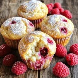 Um die perfekten Himbeer-Weiß-Schokolade-Muffins zu backen, benötigen Sie: - 1 Tasse frische Himbeeren (oder gefrorene, aufgetaut) - 1 Tasse weiße Schokoladenstückchen - 2 Tassen Weizenmehl - 1/2 Tasse Kristallzucker - 1/2 Teelöffel Salz - 1 Esslöffel Backpulver - 1/2 Teelöffel Natron - 1 großes Ei - 1 Tasse Buttermilch (oder 1 Tasse Milch + 1 Esslöffel Essig) - 1/2 Tasse Pflanzenöl - 1 Teelöffel Vanilleextrakt Frische Himbeeren machen den Muffin besonders lecker. Wählen Sie Himbeeren mit tiefem Rot. Sie sollten fest und prall sein. Achten Sie darauf, dass sie keine Druckstellen haben. Überprüfen Sie den Geruch; frische Himbeeren duften süß und fruchtig. Kaufen Sie sie am besten in einer kleinen Schale, um Schäden zu vermeiden. Lagern Sie sie im Kühlschrank und essen Sie sie schnell, um die Frische zu bewahren. Für diese Muffins sind hochwertige weiße Schokoladenstückchen ideal. Achten Sie darauf, dass sie einen hohen Kakaoanteil haben. Schokoladenstückchen sollten gut schmelzen und süß sein. Marken wie Ghirardelli oder Callebaut sind großartige Optionen. Sie geben den Muffins einen reichhaltigen Geschmack. Vermeiden Sie minderwertige Produkte, da sie oft weniger schmelzen und weniger Geschmack haben. Heize den Ofen auf 175°C vor. Dies sorgt dafür, dass die Muffins gleichmäßig backen. Lege ein Muffinblech mit Papierförmchen aus oder fette es leicht ein. So lösen sich die Muffins später leichter. Nimm eine große Schüssel und gib 2 Tassen Weizenmehl, 1/2 Tasse Kristallzucker, 1/2 Teelöffel Salz, 1 Esslöffel Backpulver und 1/2 Teelöffel Natron hinein. Vermische alles gut mit einem Schneebesen. Diese trockenen Zutaten sind die Basis für deine Muffins. In einer anderen Schüssel mische 1 Tasse Buttermilch, 1/2 Tasse Pflanzenöl, 1 große Eier und 1 Teelöffel Vanilleextrakt. Rühre alles glatt. Diese Mischung bringt Feuchtigkeit und Geschmack in die Muffins. Gieße die feuchten Zutaten in die trockenen Zutaten. Hebe alles vorsichtig mit einem Spatel unter. Rühre nicht zu lange; kleine Klümpchen sind in Ordnung. Füge dann 1 Tasse frische Himbeeren und 1 Tasse weiße Schokoladenstückchen hinzu. Mische die Zutaten sanft, damit die Himbeeren ganz bleiben. Fülle den Teig gleichmäßig in die Muffinförmchen. Fülle sie etwa zu zwei Dritteln, damit sie beim Backen nicht überlaufen. Backe die Muffins für 18-20 Minuten. Überprüfe die Muffins mit einem Zahnstocher. Wenn er sauber herauskommt, sind sie fertig. Lass die Muffins 5 Minuten im Blech abkühlen. Danach lege sie auf ein Kuchengitter, damit sie vollständig auskühlen. Um trockene Muffins zu vermeiden, gibt es einfache Tipps. Achten Sie darauf, die Zutaten nicht zu lange zu mischen. Wenn Sie die trockenen und feuchten Zutaten vereinen, rühren Sie nur, bis sie gerade vermischt sind. Kleine Klümpchen sind in Ordnung. Dies hilft, den Teig locker und feucht zu halten. Ein weiterer Tipp ist, die Muffins nicht zu lange zu backen. Überprüfen Sie sie nach 18 Minuten mit einem Zahnstocher. Wenn er sauber herauskommt, sind sie fertig. Variationen machen das Backen spannend. Sie können die Himbeeren durch andere Beeren wie Heidelbeeren oder Erdbeeren ersetzen. Auch Nüsse wie Mandeln oder Walnüsse passen gut. Für einen besonderen Geschmack können Sie auch Zimt oder Zitronenschale hinzufügen. Diese kleinen Änderungen können neue Geschmackserlebnisse bieten. Seien Sie kreativ und probieren Sie verschiedene Kombinationen aus. Die Lagerung Ihrer Muffins ist wichtig, um ihre Frische zu erhalten. Lassen Sie die Muffins zuerst auf einem Kuchengitter abkühlen. Lagern Sie sie dann in einem luftdichten Behälter. So bleiben sie weich und lecker. Für eine längere Haltbarkeit können Sie die Muffins auch einfrieren. Wickeln Sie sie gut ein, um Gefrierbrand zu vermeiden. Wenn Sie sie essen möchten, lassen Sie sie einfach bei Raumtemperatur auftauen. {{image_4}} Für vegane Muffins ersetzen Sie das Ei mit 1/4 Tasse Apfelmus. Nutzen Sie Pflanzenmilch anstelle von Buttermilch. Achten Sie darauf, vegane weiße Schokoladenstückchen zu verwenden. Diese Varianten sind einfach und lecker. Sie bleiben saftig und frisch. Sie können die Himbeeren durch andere Früchte ersetzen. Blaubeeren oder Erdbeeren sind tolle Optionen. Wenn Sie Nüsse mögen, fügen Sie gehackte Mandeln oder Walnüsse hinzu. Diese Zutaten bringen einen neuen Geschmack in die Muffins. Experimentieren Sie mit verschiedenen Kombinationen für mehr Vielfalt. Um glutenfreie Muffins zu machen, verwenden Sie glutenfreies Mehl. Achten Sie darauf, dass es eine Mischung ist, die für Backwaren geeignet ist. Auch die anderen Zutaten bleiben gleich. So können alle genießen, auch mit Glutenunverträglichkeit. Um die Himbeer-Weiß-Schokolade-Muffins frisch zu halten, lege sie in einen luftdichten Behälter. Du kannst auch Frischhaltefolie verwenden. Stelle sicher, dass die Muffins vollständig abgekühlt sind, bevor du sie lagerst. So verhinderst du, dass sie matschig werden. Lagere die Muffins an einem kühlen, trockenen Ort. Sie bleiben so bis zu drei Tage frisch. Wenn du die Muffins länger aufbewahren möchtest, friere sie ein. Wickele jeden Muffin in Frischhaltefolie und lege sie in einen Gefrierbeutel. Entferne so viel Luft wie möglich. Die Muffins halten sich bis zu drei Monate im Gefrierfach. Wenn du sie essen möchtest, lasse sie einfach bei Raumtemperatur auftauen. Du kannst sie auch kurz in der Mikrowelle erwärmen. Die Haltbarkeit der Muffins hängt von der Lagerung ab. Bei richtiger Lagerung bleiben sie bis zu drei Tage frisch. Im Gefrierfach halten sie bis zu drei Monate. Achte darauf, die Muffins vor dem Verzehr auf Anzeichen von Schimmel oder einem unangenehmen Geruch zu prüfen. Mit diesen Tipps kannst du sicherstellen, dass deine Himbeer-Weiß-Schokolade-Muffins immer lecker bleiben. Ja, gefrorene Himbeeren sind eine tolle Option. Sie bringen viel Geschmack. Achte darauf, sie vorher aufzutauen. Tupfe sie dann mit einem Küchentuch trocken. So wird der Teig nicht zu feucht. Um fluffige Muffins zu bekommen, achte darauf, nicht zu lange zu rühren. Mische die trockenen und feuchten Zutaten nur, bis sie gerade verbunden sind. kleine Klümpchen sind in Ordnung. Das sorgt für die perfekte Textur. Wenn du keine Buttermilch hast, kannst du einfach Milch nutzen. Füge einen Esslöffel Essig hinzu und lasse es kurz stehen. Das macht die Milch sauer und funktioniert gut im Rezept. Ja, du kannst die Muffins im Voraus machen! Bereite den Teig vor und fülle ihn in die Förmchen. Stelle sie dann in den Kühlschrank. Du kannst sie später backen, wenn du bereit bist. So sind sie frisch und warm. Die Himbeer-Weiß-Schokolade-Muffins sind einfach und lecker. Wir haben darüber gesprochen, wie man die besten Zutaten auswählt und mehr über die Zubereitung lernt. Denken Sie an die Tipps, um perfekte Muffins zu backen und sie gut aufzubewahren. Variationen wie vegane oder glutenfreie Optionen machen das Rezept vielseitig. Egal, ob Sie es für sich selbst oder für Freunde machen, diese Muffins sind immer ein Hit. Viel Spaß beim Backen!
