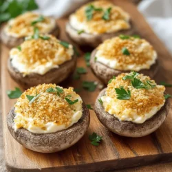 Für die Luftfritteuse gefüllte Champignons brauchst du: - 12 große Cremini-Champignons, Stiele entfernt - 1 Tasse Frischkäse, weich gerührt - 1/2 Tasse geriebener Parmesan - 1/4 Tasse Semmelbrösel (vorzugsweise gewürzt) - 1 Knoblauchzehe, fein gehackt - 2 Esslöffel frische Petersilie, gehackt - 1 Teelöffel italienische Gewürzmischung - Salz und Pfeffer nach Geschmack - Olivenöl-Spray Wähle frische, feste Champignons aus. Sie sollten keine dunklen Flecken oder Druckstellen haben. Achte darauf, dass sie gleichmäßig in der Größe sind. Das sorgt für eine gleichmäßige Garung. Cremini-Champignons sind ideal, da sie einen tollen Geschmack bieten. Du kannst auch große weiße Champignons verwenden, wenn du magst. Die Füllung ist der Schlüssel zu köstlichen gefüllten Champignons. Mische den Frischkäse gut mit dem Parmesan. Achte darauf, dass alles gut vermengt ist. Füge Knoblauch, Petersilie und die italienische Gewürzmischung hinzu. Das gibt der Füllung einen tollen Geschmack. Schmecke die Mischung mit Salz und Pfeffer ab. Verwende einen Löffel, um die Füllung gleichmäßig in die Champignons zu geben. Drücke leicht, damit die Füllung gut sitzt. Zuerst heizen wir die Luftfritteuse vor. Stellen Sie sie auf 190°C (375°F) ein. Dies sorgt für eine gleichmäßige Garung. Während die Luftfritteuse vorheizt, können Sie die Füllung zubereiten. So sparen Sie Zeit und machen alles einfacher. In einer mittelgroßen Schüssel mischen Sie die folgenden Zutaten: - 1 Tasse Frischkäse, weich gerührt - 1/2 Tasse geriebener Parmesan - 1/4 Tasse Semmelbrösel, vorzugsweise gewürzt - 1 Knoblauchzehe, fein gehackt - 2 Esslöffel frische Petersilie, gehackt - 1 Teelöffel italienische Gewürzmischung - Salz und Pfeffer nach Geschmack Rühren Sie alles gut um, bis die Mischung gleichmäßig ist. Die Füllung sollte cremig und gut gewürzt sein. Jetzt fangen wir an, die Champignons zu füllen. Nehmen Sie 12 große Cremini-Champignons und entfernen Sie die Stiele. Füllen Sie jeden Champignonkopf großzügig mit der Füllung. Drücken Sie leicht nach unten, damit die Füllung gut haftet. Besprühen Sie die gefüllten Champignons leicht mit Olivenöl. Dies hilft, eine knusprige Oberfläche zu bekommen. Legen Sie die gefüllten Champignons in einer einzigen Schicht in den Korb der Luftfritteuse. Achten Sie darauf, dass sie sich nicht berühren. Kochen Sie die Champignons 8-10 Minuten lang. Sie sind fertig, wenn die Oberseite goldbraun ist und die Champignons zart sind. Nehmen Sie sie vorsichtig heraus und lassen Sie sie eine Minute abkühlen. Dann sind sie bereit zum Servieren! Die perfekte Garzeit für gefüllte Champignons in der Luftfritteuse liegt bei 8 bis 10 Minuten. Ich empfehle, die Champignons bei 190°C zu garen. Überprüfen Sie nach 8 Minuten die Farbe. Sie sollten goldbraun sein. Wenn sie noch blass sind, garen Sie sie für weitere 1-2 Minuten. Achten Sie darauf, dass Sie die Champignons in einer einzigen Schicht anordnen. So garen sie gleichmäßig. Frische Kräuter machen einen großen Unterschied. Petersilie bringt Frische und Farbe. Experimentieren Sie auch mit Basilikum oder Thymian. Diese Kräuter passen gut zu den Aromen. Verwenden Sie auch frische Knoblauchzehen statt Pulver. Das gibt den Champignons mehr Geschmack. Fügen Sie eine Prise Chili hinzu, wenn Sie es scharf mögen. So bekommen die gefüllten Champignons einen tollen Kick. Einer der häufigsten Fehler ist, die Champignons zu überfüllen. Füllen Sie sie gut, aber nicht zu voll. Zu viel Füllung kann herausquellen und verbrennen. Ein weiterer Fehler ist, die Temperatur nicht richtig einzustellen. Stellen Sie sicher, dass die Luftfritteuse vorgeheizt ist. Das sorgt für eine knusprige Oberfläche. Wenn Sie die Champignons nicht besprühen, werden sie nicht knusprig. Ein wenig Olivenöl-Spray hilft hier sehr. {{image_4}} Wenn du eine vegetarische Option suchst, gibt es viele Wege, die Füllung anzupassen. Du kannst den Frischkäse durch einen veganen Frischkäse ersetzen. Das macht das Gericht pflanzenbasiert und leicht. Füge zusätzlich einige gehackte Spinatblätter oder geröstete Paprika hinzu. Diese Zutaten bringen mehr Geschmack und Farbe in die Füllung. Die Füllung für gefüllte Champignons kann vielseitig sein. Du kannst zum Beispiel Feta-Käse oder Ricotta verwenden, um eine andere Geschmacksrichtung zu erzielen. Für einen herzhaften Kick füge einige gehackte Oliven oder getrocknete Tomaten hinzu. Auch Nüsse wie Walnüsse oder Mandeln passen gut. Sie geben der Füllung einen schönen Crunch. Wenn du eine glutenfreie Version machen möchtest, ersetze die Semmelbrösel durch glutenfreie Brösel oder Haferflocken. Achte darauf, dass alle anderen Zutaten glutenfrei sind. So bleibt das Gericht lecker und unverändert im Geschmack. Du kannst sogar Kichererbsenmehl verwenden, um die Füllung zu binden. Das macht die Champignons nahrhaft und schmackhaft. Um gefüllte Champignons frisch zu halten, lege sie in einen luftdichten Behälter. Achte darauf, dass die Champignons vollständig abgekühlt sind. So bleibt die Füllung lecker und die Champignons behalten ihre Form. Du kannst sie auch mit Frischhaltefolie abdecken, wenn du keinen Behälter hast. Halte sie im Kühlschrank, wo sie bis zu drei Tage haltbar sind. Wenn du die gefüllten Champignons aufwärmen möchtest, ist die Luftfritteuse die beste Wahl. Stelle die Luftfritteuse auf 190°C ein. Lege die Champignons in den Korb und lass sie für etwa 3-5 Minuten aufwärmen. So werden sie wieder knusprig und warm. Vermeide es, sie zu lange zu erhitzen, damit sie nicht austrocknen. Im Kühlschrank halten sich gefüllte Champignons bis zu drei Tage. Wenn du sie länger aufbewahren möchtest, friere sie ein. Lege die Champignons in einen gefrierfesten Behälter oder Beutel. So kannst du sie bis zu drei Monate lagern. Wenn du sie wieder aufwärmen möchtest, lasse sie zuerst im Kühlschrank auftauen. Dann kannst du sie wie oben beschrieben in der Luftfritteuse aufwärmen. Gefüllte Champignons brauchen in der Luftfritteuse 8 bis 10 Minuten. Heize die Luftfritteuse zuerst auf 190°C vor. Dann lege die Champignons in einer einzigen Schicht in den Korb. Sie sind fertig, wenn sie goldbraun und zart sind. Achte darauf, sie nicht zu überladen, damit sie gleichmäßig garen. Ja, du kannst andere Käsesorten verwenden! Statt Parmesan kannst du Mozzarella oder Feta probieren. Experimentiere mit deinem Lieblingskäse. Das gibt den Champignons einen neuen Geschmack. Wenn du einen würzigeren Geschmack willst, nimm Blauschimmelkäse. Achte darauf, den Käse gut zu mischen, damit er gut schmilzt. Gefüllte Champignons können gesund sein. Sie enthalten frische Zutaten wie Frischkäse, Petersilie und Knoblauch. Champignons sind kalorienarm und reich an Vitaminen. Du kannst die Füllung auch anpassen. Verwende weniger Käse oder mehr Gemüse für eine leichtere Option. So bleiben sie lecker und nährstoffreich. Gefüllte Champignons in der Luftfritteuse sind einfach und lecker. Ich habe die besten Zutaten, Zubereitungstechniken und Tipps mit dir geteilt. Du hast gelernt, die perfekte Garzeit zu bestimmen und häufige Fehler zu vermeiden. Außerdem hast du Variationen entdeckt, die deine Mahlzeiten aufpeppen. Nutze diese Tipps, um köstliche Gerichte zu kreieren. Mit frischen Kräutern und cleveren Füllungen machst du deine Champignons noch besser. Lass dich inspirieren und genieße das Kochen!