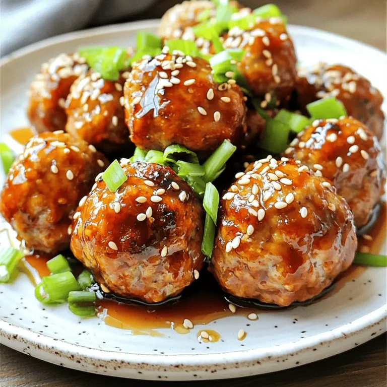 - 500 g gemahlenes Putenfleisch - 60 g Semmelbrösel - 60 g geriebene Karotten - 2 Frühlingszwiebeln, fein gehackt - 1 Ei, verquirlt - 2 Knoblauchzehen, fein gehackt - 1 Teelöffel frischer Ingwer, gerieben Diese Zutaten sind die Basis für die Teriyaki Putenfrikadellen. Das gemahlene Putenfleisch ist mager und zart. Semmelbrösel geben der Mischung Struktur. Die Karotten fügen Farbe und Süße hinzu. Frühlingszwiebeln und Knoblauch bringen Frische und Aroma. Das Ei hilft, alles zusammenzuhalten. Ingwer gibt den Frikadellen einen tollen Geschmack. - 60 ml Sojasauce (natriumarm) - 60 ml Honig - 1 Esslöffel Reisessig - 1 Esslöffel Sesamöl - 1 Esslöffel Maisstärke (optional) Die Sauce ist der Star des Gerichts. Sojasauce sorgt für die salzige Basis. Honig bringt Süße, die perfekt zur Soße passt. Reisessig fügt einen leichten, sauren Geschmack hinzu. Sesamöl gibt ein nussiges Aroma. Die Maisstärke hilft, die Sauce dick zu machen, wenn du es magst. - Sesamsamen - Weitere Frühlingszwiebeln zur Garnitur Die Garnitur macht das Gericht schön und lecker. Sesamsamen bringen einen knusprigen Biss. Frühlingszwiebeln als Garnitur sorgen für einen frischen Kick. Sie sehen auch toll aus! Du kannst die Garnitur nach Belieben anpassen. Genieß das Kochen und mache es zu deinem eigenen Rezept! Heizen Sie Ihren Ofen auf 190 °C vor. Dies sorgt für eine gleichmäßige Hitze. Legen Sie ein Backblech mit Backpapier aus. So kleben die Frikadellen nicht fest. In einer großen Schüssel geben Sie das gemahlene Putenfleisch, die Semmelbrösel, die geriebenen Karotten, die gehackten Frühlingszwiebeln, das verquirlte Ei, den gehackten Knoblauch und den geriebenen Ingwer. Mischen Sie alles gut. Achten Sie darauf, nicht zu stark zu rühren. Die Mischung sollte gut verbunden, aber nicht matschig sein. Formen Sie mit Ihren Händen kleine Frikadellen. Die Größe sollte etwa 2,5 bis 4 cm im Durchmesser betragen. Legen Sie die Frikadellen auf das Backblech. Backen Sie sie 20 bis 25 Minuten im Ofen. Sie sollten durchgegart und leicht golden sein. Nehmen Sie einen kleinen Topf. Vermengen Sie die Sojasauce, den Honig, den Reisessig und das Sesamöl. Fügen Sie den geriebenen Ingwer hinzu. Erhitzen Sie die Mischung bei mittlerer Hitze. Wenn Sie eine dickere Sauce wünschen, lösen Sie die Maisstärke in kaltem Wasser auf und geben Sie sie dazu. Rühren Sie kontinuierlich, bis die Sauce andickt. Nach dem Backen nehmen Sie die Frikadellen aus dem Ofen. Geben Sie sie in eine große Schüssel. Träufeln Sie die Teriyaki-Sauce gleichmäßig darüber. Vorsichtig umrühren, bis die Frikadellen gut bedeckt sind. Servieren Sie die Frikadellen auf einem Teller. Garnieren Sie sie mit Sesamsamen und zusätzlichen, gehackten Frühlingszwiebeln. Um die perfekten Frikadellen zu machen, mischen Sie die Zutaten gut. Verwenden Sie eine große Schüssel. Geben Sie das gemahlene Putenfleisch, Semmelbrösel, geriebene Karotten, und die gehackten Frühlingszwiebeln hinein. Fügen Sie das Ei, Knoblauch und Ingwer dazu. Mischen Sie alles sanft, bis es gleichmäßig ist. Achten Sie darauf, nicht zu lange zu mischen. Übermixen macht die Frikadellen zäh. Sie können Gewürze und Zutaten nach Ihrem Geschmack variieren. Mögen Sie es schärfer? Fügen Sie etwas Chili hinzu. Oder probieren Sie Petersilie für mehr Frische. Sie können auch andere Gemüsesorten wie Zucchini oder Paprika verwenden. Diese Veränderungen geben den Frikadellen eine persönliche Note. Für eine vegetarische Option ersetzen Sie das Putenfleisch durch pflanzliche Alternativen. Verwenden Sie zum Beispiel Soja- oder Linsenfleisch. Achten Sie darauf, die Konsistenz ähnlich zu halten. Fügen Sie mehr Semmelbrösel hinzu, wenn die Mischung zu feucht ist. Diese Variante ist leicht und gesund. Sie schmeckt trotzdem lecker und bleibt herzhaft. {{image_4}} Wenn Sie einen anderen Geschmack ausprobieren möchten, verwenden Sie Hühnchen oder Rind. Beide Fleischsorten passen gut zu Teriyaki. Hühnchen gibt einen zarten Biss, während Rind mehr Tiefe bietet. Achten Sie darauf, die Garzeit anzupassen. So bleiben die Frikadellen saftig. Für eine glutenfreie Version ist es einfach. Nutzen Sie glutenfreie Semmelbrösel. Auch die Sojasauce kann glutenfrei sein. Diese Anpassungen machen die Frikadellen für jeden geeignet. Sie schmecken genauso gut und bieten keine Kompromisse. Möchten Sie es schärfer? Fügen Sie einfach Chili oder Sriracha zur Sauce hinzu. Paprika oder Cayennepfeffer sind ebenfalls tolle Alternativen. Diese Gewürze geben den Frikadellen eine angenehme Schärfe. Experimentieren Sie mit der Menge, um die perfekte Schärfe zu finden. Bewahren Sie die Frikadellen in einem luftdichten Behälter auf. So bleiben sie frisch und lecker. Sie können die Frikadellen bis zu drei Tage im Kühlschrank lagern. Vor dem Servieren sollten Sie sie kurz auf Raumtemperatur bringen. Um die Frikadellen länger haltbar zu machen, frieren Sie sie ein. Legen Sie die abgekühlten Frikadellen in einen Gefrierbeutel. Drücken Sie die Luft heraus, um Gefrierbrand zu vermeiden. So bleiben sie bis zu drei Monate frisch. Denken Sie daran, die Frikadellen vor dem Essen über Nacht im Kühlschrank auftauen zu lassen. Die besten Methoden zum Aufwärmen sind das Backen oder die Mikrowelle. Zum Backen heizen Sie den Ofen auf 180 °C vor. Legen Sie die Frikadellen auf ein Backblech und backen Sie sie für etwa 10 Minuten, bis sie heiß sind. Wenn Sie die Mikrowelle verwenden, erhitzen Sie die Frikadellen in 30-Sekunden-Intervallen. So bleiben sie saftig und lecker. H2 - FAQs H3 - Wie lange sind die Teriyaki Putenfrikadellen haltbar? Die Teriyaki Putenfrikadellen bleiben bis zu drei Tage im Kühlschrank frisch. Lagern Sie sie in einem luftdichten Behälter. Wenn Sie sie einfrieren, halten sie bis zu drei Monate. Achten Sie darauf, sie in portionsgerechte Stücke einzufrieren. So können Sie sie einfach entnehmen, wenn Sie Lust auf einen Snack haben. H3 - Kann ich die Frikadellen auch in der Pfanne braten? Ja, Sie können die Frikadellen auch in einer Pfanne braten. Formen Sie die Frikadellen und erhitzen Sie etwas Öl in einer großen Pfanne. Braten Sie die Frikadellen bei mittlerer Hitze für etwa 10-12 Minuten. Wenden Sie sie regelmäßig, bis sie goldbraun und durchgegart sind. Diese Methode gibt den Frikadellen eine schöne Kruste. H3 - Wie kann ich die Sauce anpassen? Die Teriyaki-Sauce kann leicht angepasst werden. Fügen Sie etwas mehr Honig für mehr Süße hinzu. Für einen schärferen Geschmack können Sie rote Pfefferflocken oder frischen Chili hinzufügen. Wenn Sie eine dickere Sauce wünschen, verwenden Sie mehr Maisstärke. Experimentieren Sie mit verschiedenen Sojasaucen, um den perfekten Geschmack zu finden. Diese Teriyaki Putenfrikadellen sind einfach zuzubereiten und äußerst schmackhaft. Wir haben die Hauptzutaten zusammengetragen und Schritt für Schritt erklärt, wie man sie perfekt zubereitet. Mit einigen Tipps kannst du die Frikadellen nach deinem Geschmack anpassen oder sogar eine vegetarische Variante ausprobieren. Vergiss nicht, diese Leckereien richtig zu lagern, damit sie frisch bleiben. Ich hoffe, du probierst das Rezept aus und genießt jede Biss. Teriyaki ist eine tolle Möglichkeit, deinen Gerichten mehr Geschmack zu verleihen!