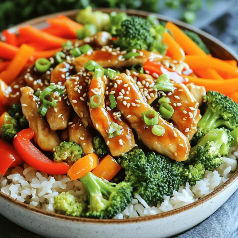 - 500g Hähnchenbrust ohne Knochen, in dünne Streifen geschnitten - 3 Esslöffel Honig - 2 Esslöffel Sojasauce (mit niedrigem Natriumgehalt) Die Hauptzutaten machen dieses Gericht besonders lecker. Hähnchenbrust ist leicht und zart. Der Honig sorgt für eine süße Note. Sojasauce bringt einen herzhaften Geschmack. - 1 Paprikaschote, in Streifen geschnitten (beliebige Farbe) - 1 Karotte, in feine Julienne geschnitten - 1 Tasse Brokkoliröschen Gemüse bringt Frische in das Gericht. Paprika fügt eine schöne Farbe hinzu. Karotten geben eine knackige Textur. Brokkoli ist gesund und lecker. - 4 Knoblauchzehen, fein gehackt - 1 Esslöffel Sesamöl - Salz und Pfeffer nach Geschmack Knoblauch gibt dem Gericht einen starken Geschmack. Sesamöl fügt ein nussiges Aroma hinzu. Salz und Pfeffer bringen das ganze Gericht in Balance. Um das Hähnchen perfekt zu marinieren, mische zuerst die Speisestärke, den Honig, die Sojasauce und den gehackten Knoblauch in einer Schüssel. Diese Mischung macht das Hähnchen zart und würzig. Lege die Hähnchenstreifen in die Marinade und rühre gut um. Lass das Hähnchen mindestens 15 Minuten marinieren. So zieht der Geschmack tief ein. Erhitze nun das Sesamöl in einer großen Pfanne oder einem Wok auf mittlerer bis hoher Hitze. Das Öl sollte heiß sein, aber nicht rauchen. Füge das marinierte Hähnchen hinzu, achte darauf, die Pfanne nicht zu überfüllen. Brate das Hähnchen 5 bis 7 Minuten an, bis es durchgegart ist und leicht karamellisiert aussieht. Jetzt wird es bunt! Gib die Paprikastreifen, die Julienne-Karotte und die Brokkoliröschen in die Pfanne. Achte darauf, die Reihenfolge einzuhalten, damit alles gleichmäßig gart. Brate das Gemüse für weitere 4 bis 5 Minuten. Es sollte zart und knackig sein. Das bringt die perfekte Frische in dein Gericht. Um den Geschmack deines Honig-Knoblauch-Hühnchens zu verstärken, achte auf die Marinade. Sie ist der Schlüssel zu einem zarten und geschmackvollen Gericht. Mische die Hähnchenstreifen mit Honig, Sojasauce und Knoblauch. Lass sie mindestens 15 Minuten zart marinieren. Du kannst auch die Sojasauce durch Tamari oder Kokosaminos ersetzen. Diese Alternativen sind glutenfrei und bieten einen ähnlichen Geschmack. Das Kochen in einem Wok hat einige Vorteile. Ein Wok hat eine große, flache Fläche, die hohe Hitze gut speichert. Dadurch brät das Hähnchen schnell und wird knusprig. Stelle die Hitze auf mittel bis hoch ein. Das sorgt dafür, dass das Hähnchen gleichmäßig gart. Überfülle die Pfanne nicht, damit alles gleichmäßig brät. Das Anrichten des Gerichts ist wichtig für das Auge. Serviere das Hühnchen in einer großen Schüssel. Garniere es mit gehackten Frühlingszwiebeln und einem Spritzer Sesamöl. Du kannst Jasminreis oder Nudeln dazu reichen. Beides passt gut und macht das Gericht sättigend. {{image_4}} Wenn du kein Fleisch magst, probiere Tofu oder Tempeh. Sie nehmen die Marinade gut auf. Schneide sie in kleine Stücke. Marinieren sie genauso wie das Hähnchen. So bekommst du viel Geschmack. Du kannst das Rezept leicht anpassen. Verwende andere Gewürze, wie Ingwer oder Chili. Sie bringen neue Aromen. Wenn du es schärfer magst, füge mehr Chili hinzu. Für weniger Schärfe, nimm weniger. Nutze saisonales Gemüse für mehr Frische. Im Frühling sind Spargel und Erbsen lecker. Im Sommer kannst du Zucchini und Auberginen hinzufügen. Auch fruchtige Ergänzungen sind toll. Ananas oder Mango bringen Süße und Frische. Um die Reste deines Honig-Knoblauch-Hühnchens zu lagern, lege sie in einen luftdichten Behälter. Du kannst sie im Kühlschrank oder im Gefrierfach aufbewahren. - Kühlschrank: Reste bleiben bis zu 3 Tage frisch. - Gefrieroption: Im Gefrierfach halten sie bis zu 3 Monate. Wie lange bleibt das Gericht frisch? Im Kühlschrank bleibt dein Honig-Knoblauch-Hühnchen etwa 3 Tage gut. Achte darauf, es in einem luftdichten Behälter zu lagern. Wenn du es einfrierst, kann es bis zu 3 Monate haltbar sein. Nach dem Auftauen solltest du es aber schnell verzehren. Die besten Methoden, um dein Gericht aufzuwärmen, sind einfach. Du kannst die Reste in der Mikrowelle oder in einer Pfanne aufwärmen. - Mikrowelle: Stelle die Reste in eine mikrowellengeeignete Schüssel. Erhitze sie für 1-2 Minuten. Rühre zwischendurch um, damit sie gleichmäßig warm werden. - Pfanne: Erwärme etwas Sesamöl in einer Pfanne. Füge das Hühnchen hinzu und brate es für 3-5 Minuten, bis es heiß ist. So bleibt das Hühnchen saftig und lecker. Um das Honig-Knoblauch-Hühnchen glutenfrei zu machen, ersetze die Sojasauce. Nutze stattdessen glutenfreie Sojasauce oder Tamari. Diese Alternativen haben einen ähnlichen Geschmack und passen gut zu diesem Gericht. Du kannst auch Kokosnussaminos ausprobieren. Diese sind süß und salzig, ideal für dieses Rezept. Ja, du kannst frisches Gemüse verwenden! Es macht das Gericht noch bunter und gesünder. Gute Optionen sind: - Zucchini - Brokkoli - Erbsen - Bohnen - Karotten Achte darauf, das Gemüse gleichmäßig zu schneiden, damit es gleichmäßig gart. Frisches Gemüse bringt viel Geschmack und Nährstoffe in die Pfanne. Eine Portion Honig-Knoblauch-Hühnchen hat etwa 300 bis 350 Kalorien. Hier ist eine einfache Aufschlüsselung: - Hähnchenbrust: 165 Kalorien - Honig: 64 Kalorien - Sojasauce: 20 Kalorien - Gemüse: 30-50 Kalorien Die genauen Kalorien können variieren, je nach Menge und Art des verwendeten Gemüses. Wenn du weniger Honig nimmst, kannst du die Kalorien auch senken. Zusammenfassend haben wir die Hauptzutaten für unser Gericht behandelt. Diese bestehen aus Hähnchen, Honig und Sojasauce, ergänzt mit frischem Gemüse. Der Prozess beginnt mit der Marinade, gefolgt vom Anbraten und der richtigen Reihenfolge beim Hinzufügen des Gemüses. Die Tipps und Tricks helfen dir, den Geschmack zu verbessern und das Gericht anzupassen. Plus, Variationen wie vegetarische Optionen machen das Rezept vielseitig. Denke daran, wie lange die Reste halten und welche Aufwärmmethoden am besten sind. Du kannst nun ein köstliches, gesundes Gericht zubereiten und genießen!