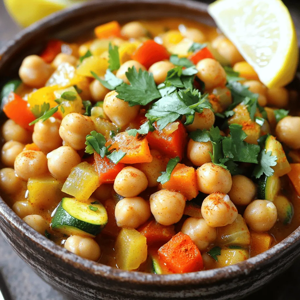 Moroccan Chickpea Stew Einfaches und Nährstoffreiches Gericht