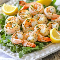 Lemon Herb Grilled Shrimp Skewers Lecker und Einfache