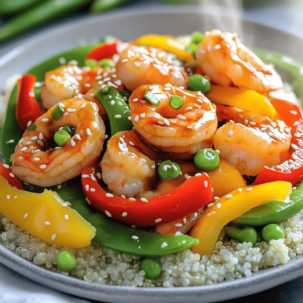 Für eine leckere Teriyaki Garnelen Pfanne brauchst du: - 450 g große Garnelen, geschält und entdarmt - 2 Esslöffel Olivenöl - 2 Tassen gemischte Paprika (rot, gelb und grün), in Streifen geschnitten - 1 Tasse Zuckerschoten - 3 Frühlingszwiebeln, gehackt - 2 Knoblauchzehen, gehackt - 1 Esslöffel frischer Ingwer, gerieben - 80 ml Sojasauce mit niedrigem Salzgehalt - 2 Esslöffel Honig - 1 Esslöffel Reisessig - 1 Esslöffel Maisstärke, vermischt mit 2 Esslöffeln Wasser (Schlämme) - Sesam für die Garnitur - Gekochter Reis oder Quinoa zum Servieren Diese Zutaten sind frisch und geben deinem Gericht tollen Geschmack. Die Garnelen sind der Star. Sie geben der Pfanne ein zartes und saftiges Element. Wenn du keine Garnelen magst oder allergisch bist, gibt es tolle Alternativen: - Hähnchenbrust, klein geschnitten - Tofu, gewürfelt - Rindfleisch, in dünne Streifen geschnitten Diese Optionen bieten dir die gleiche Textur und sind einfach zuzubereiten. Tofu ist zudem eine gute Wahl für Vegetarier oder Veganer. Du kannst auch das Gemüse nach deinem Geschmack anpassen. Hier sind einige Vorschläge: - Brokkoli, in kleine Röschen - Karotten, in dünne Scheiben geschnitten - Zucchini, in Streifen geschnitten - Babymaiskolben Diese Gemüse bringen Farbe und Nährstoffe in die Pfanne. Du kannst kreativ sein und deine Lieblingssorten nutzen. Beginne mit der Teriyaki-Sauce. Du brauchst eine kleine Schüssel. Vermische dort 80 ml Sojasauce, 2 Esslöffel Honig und 1 Esslöffel Reisessig. Rühre alles gut um, bis es glatt ist. Diese Sauce gibt deinem Gericht den tollen Geschmack. Stelle die Mischung dann beiseite, während du die Garnelen zubereitest. Erhitze 1 Esslöffel Olivenöl in einer großen Pfanne oder einem Wok. Nimm eine mittlere bis hohe Hitze. Wenn das Öl heiß ist, füge die 450 g Garnelen hinzu. Brate sie 2-3 Minuten lang. Sie sollten rosa und undurchsichtig werden. Nimm die Garnelen aus der Pfanne und lege sie beiseite. So bleiben sie zart und saftig. In derselben Pfanne kommt jetzt der zweite Esslöffel Olivenöl. Füge 2 gehackte Knoblauchzehen und 1 Esslöffel geriebenen Ingwer hinzu. Brate das Ganze etwa 30 Sekunden lang. Du wirst den tollen Duft spüren! Jetzt kommen die 2 Tassen gemischte Paprika und 1 Tasse Zuckerschoten dazu. Brate das Gemüse 2-3 Minuten an. Es soll weich, aber noch knusprig sein. Gib die Garnelen zurück in die Pfanne. Gieße die vorbereitete Teriyaki-Sauce darüber und rühre alles gut um. Füge dann die Maisstärke-Schlämme hinzu. Rühre kontinuierlich für 1-2 Minuten, bis die Sauce eindickt. Zum Schluss kommen die gehackten Frühlingszwiebeln dazu. Rühre sie gut ein, damit sie gleichmäßig verteilt sind. Serviere die Teriyaki Garnelen Pfanne über gekochtem Reis oder Quinoa. Bestreue das Gericht mit Sesam. So sieht es schön aus und schmeckt noch besser! Garnelen sind einfach zu kochen, wenn Sie einige Tipps beachten. Verwenden Sie frische oder gefrorene Garnelen. Achten Sie darauf, sie gut abzutrocknen. So braten sie gleichmäßiger. Erhitzen Sie die Pfanne gut, bevor Sie die Garnelen hinzufügen. So wird der Garprozess schneller. Garnelen sind perfekt, wenn sie rosa und fest sind, das dauert nur 2-3 Minuten. Überkochen Sie sie nicht, sonst werden sie gummiartig. Die Teriyaki-Sauce ist das Herzstück dieses Gerichts. Mischen Sie Sojasauce, Honig und Reisessig in einer kleinen Schüssel. Rühren Sie gut, um die Zutaten zu verbinden. Fügen Sie die Maisstärke-Schlämme hinzu, um die Sauce zu verdicken. Kochen Sie die Sauce in der Pfanne, bis sie schön glänzend ist. Das gibt dem Gericht den süßen und salzigen Geschmack, den Sie lieben werden. Die Präsentation macht viel aus. Servieren Sie die Teriyaki Garnelen Pfanne in einer großen Schüssel oder auf einem tiefen Teller. Fügen Sie frische Kräuter wie Koriander oder Spinat hinzu. Diese bringen Farbe in Ihr Gericht. Streuen Sie Sesam darüber für einen schönen Crunch. Ein wenig Reis oder Quinoa als Basis macht das Essen noch besser. So sieht Ihr Gericht nicht nur gut aus, sondern schmeckt auch fantastisch. {{image_4}} Für eine vegetarische oder vegane Teriyaki Pfanne können Sie Garnelen leicht ersetzen. Tofu ist eine gute Wahl. Nehmen Sie festen Tofu und schneiden Sie ihn in kleine Würfel. Braten Sie ihn goldbraun an, bevor Sie das Gemüse hinzufügen. Auch Tempeh eignet sich gut. Es hat einen nussigen Geschmack und eine tolle Textur. Pilze sind eine weitere leckere Option. Sie bringen umami Aromen in das Gericht. Um den Geschmack Ihrer Teriyaki Garnelen Pfanne zu verstärken, fügen Sie etwas Ananas hinzu. Die süße und saftige Frucht passt perfekt zur Sojasauce. Cashewkerne oder Erdnüsse bringen einen knusprigen Biss. Sie können auch einen Spritzer Limettensaft hinzufügen. Das bringt Frische und zusätzliche Säure. Experimentieren Sie mit Chili oder Sriracha für etwas Schärfe. So kreieren Sie Ihre ganz eigene Variante! Servieren Sie die Teriyaki Garnelen Pfanne über gekochtem Reis oder Quinoa. Diese Beilagen nehmen die köstliche Sauce gut auf. Sie können auch gedämpftes Gemüse hinzufügen. Brokkoli oder Karotten passen prima. Für einen asiatischen Touch bieten sich Frühlingsrollen an. Diese bringen Crunch und Vielfalt auf den Teller. Vergessen Sie nicht, das Gericht mit frischen Kräutern zu garnieren. Koriander oder Frühlingszwiebeln machen es noch schmackhafter. Um übrig gebliebenes Teriyaki Garnelen Pfanne zu lagern, lass es zuerst abkühlen. Gib es dann in einen luftdichten Behälter. So bleibt der Geschmack frisch. Du kannst die Reste bis zu drei Tage im Kühlschrank aufbewahren. Um die Pfanne wieder aufzuwärmen, benutze eine Pfanne oder die Mikrowelle. In der Pfanne erhitzt du das Gericht bei mittlerer Hitze. Rühre oft um, damit es gleichmäßig warm wird. In der Mikrowelle kannst du es in 1-2 Minuten aufwärmen. Achte darauf, dass es gleichmäßig erhitzt wird. Im Kühlschrank hält sich die Teriyaki Garnelen Pfanne bis zu drei Tage. Wenn du es länger aufbewahren möchtest, friere es ein. In einem gefrierfesten Behälter bleibt es bis zu drei Monate frisch. Achte darauf, die Sauce gut zu vermischen, bevor du es einfrierst. Die Zubereitung dauert insgesamt 20 Minuten. Sie brauchen etwa 10 Minuten, um alles vorzubereiten. Das Kochen der Zutaten dauert dann nur 10 Minuten. Es ist ein schnelles Gericht, perfekt für hektische Abende. Ja, Sie können andere Soßen verwenden. Zum Beispiel, Teriyaki-Sauce aus dem Laden ist eine gute Wahl. Sie können auch eine süße Chili-Sauce für einen anderen Geschmack probieren. Achten Sie darauf, die Menge anzupassen, wenn die Soße süßer oder salziger ist. Gekochter Reis oder Quinoa sind klassische Beilagen. Sie nehmen die Soße gut auf und ergänzen die Garnelen. Auch gedämpftes Gemüse passt gut dazu. Für einen frischen Touch können Sie einen einfachen Salat servieren. Die Teriyaki Garnelen Pfanne ist einfach und lecker. Wir haben die Hauptzutaten, Alternativen und Gemüsevariationen besprochen. Die Schritt-für-Schritt-Anleitung hilft dir, die Sauce und Garnelen perfekt zuzubereiten. Tipps und Tricks zeigen dir, wie du das Gericht noch besser machst. Außerdem haben wir vegetarische Optionen und Vorschläge für Beilagen erwähnt. Mit diesen Informationen kannst du das Gericht leicht zubereiten. Probiere verschiedene Varianten aus, um deinen eigenen Stil zu finden und genieße es!