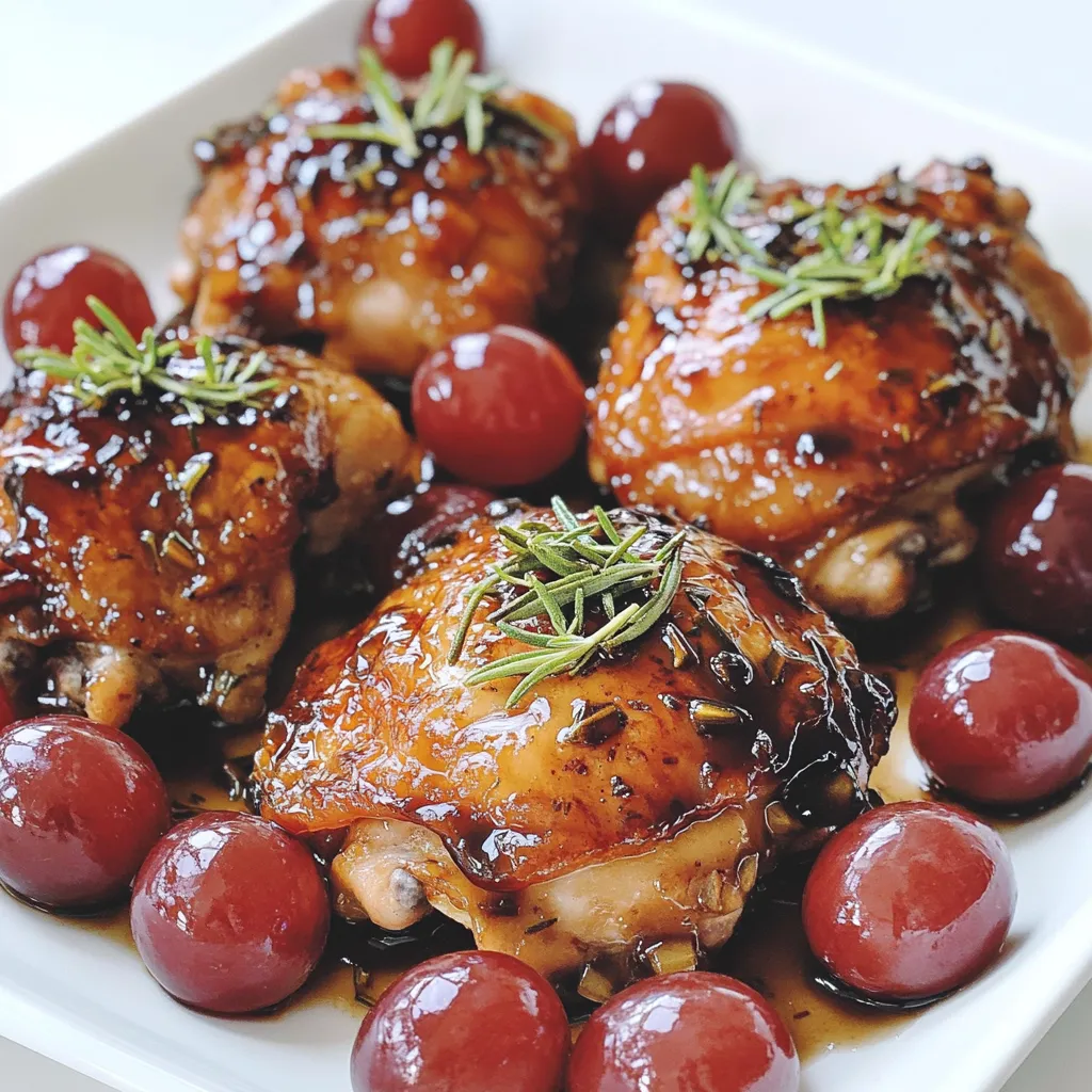 Leckeres Sheet-Pan Balsamic Rosemary Chicken und Trauben