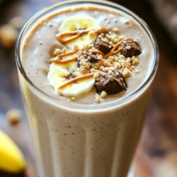 - 240 ml ungesüßte Mandelmilch - 1 Scoop Cookies-and-Cream-Proteinpulver - 1 reife Banane Die Hauptzutaten sind einfach und gesund. Ungesüßte Mandelmilch macht den Smoothie cremig. Cookies-and-Cream-Proteinpulver gibt ihm den tollen Geschmack. Eine reife Banane sorgt für natürliche Süße und eine gute Textur. - 120 g griechischer Joghurt (natur oder Vanille) - 1 Esslöffel Mandelbutter - 120 g zerbröselte Schokoladen-Sandwich-Kekse Die zusätzlichen Zutaten bringen mehr Geschmack. Griechischer Joghurt macht den Smoothie dick und proteinreich. Mandelbutter fügt gesunde Fette hinzu. Zerbröselte Kekse bringen Crunch und einen süßen Biss. - 1 Esslöffel Honig oder Ahornsirup (optional) - Eiswürfel (ca. 240 ml) Wenn du es süßer magst, füge Honig oder Ahornsirup hinzu. Eiswürfel geben dem Smoothie die perfekte kühle Frische. Du kannst die Menge anpassen, um die gewünschte Süße zu erreichen. Gib 240 ml ungesüßte Mandelmilch in den Mixer. Füge 1 Scoop Cookies-and-Cream-Proteinpulver hinzu. Mixe die Zutaten 30 Sekunden lang. Achte darauf, dass sie gut vermischt sind. Jetzt kommt die Banane dazu. Nimm eine reife Banane und schäle sie. Füge auch 120 g griechischen Joghurt und 1 Esslöffel Mandelbutter hinzu. Mixe alles, bis die Mischung schön cremig und glatt ist. Nehme 120 g zerbröselte Schokoladen-Sandwich-Kekse. Gib sie in den Mixer und pulse kurz, um sie unterzuheben. Du willst noch einige Stückchen für die Textur haben. Wenn du deinen Smoothie süßer magst, füge 1 Esslöffel Honig oder Ahornsirup hinzu und mixe kurz. Füge die Eiswürfel hinzu. Mixe weiter, bis der Smoothie die gewünschte Konsistenz hat. Ist er zu dick? Dann füge mehr Mandelmilch hinzu, um ihn zu verdünnen. Gieße den fertigen Smoothie in ein Glas und garniere ihn mit extra Keksbröseln. Um die perfekte Konsistenz zu erreichen, passe die Menge der Mandelmilch an. Wenn du einen dickeren Smoothie magst, verwende weniger. Für einen dünneren Smoothie nimm mehr Mandelmilch. Für Eiswürfel empfehle ich, etwa 240 ml zu verwenden. So bleibt der Smoothie kühl und frisch. Achte darauf, die Eiswürfel gut zu mixen. So entsteht eine cremige Textur. Bewahre einige Keksstückchen bewusst im Smoothie. Diese Stückchen geben dir einen tollen Biss. Sie machen den Smoothie interessanter. Variiere die Süßungsmittel nach deinem Geschmack. Probiere Honig oder Ahornsirup. Wenn du weniger süß magst, lasse die Süßungsmittel weg. So kannst du den Geschmack der Kekse besser genießen. Nutze einen Hochleistungsmixer für die besten Ergebnisse. Ein guter Mixer sorgt für eine glatte Konsistenz und vermischt die Zutaten gut. Denke daran, den Mixer nach der Nutzung zu reinigen. Fülle ihn mit warmem Wasser und etwas Spülmittel. Mixe für ein paar Sekunden. So wird der Mixer schnell und einfach sauber. {{image_4}} Für eine vegane Version kannst du pflanzlichen Joghurt nutzen. Ersetze den griechischen Joghurt durch Kokos- oder Sojajoghurt. Diese Optionen geben deinem Smoothie eine ähnliche Cremigkeit. Anstelle von Honig kannst du Agavendicksaft oder Dattelsirup verwenden. Diese Süßungsmittel sind ebenfalls vegan und bieten einen guten Geschmack. Möchtest du mehr Protein? Füge eine zweite Quelle hinzu, wie Erdnussbutter oder Hanfsamen. Diese Zutaten machen deinen Smoothie noch nahrhafter. Du kannst auch verschiedene Geschmacksrichtungen des Proteinpulvers ausprobieren. Schokoladen- oder Vanillepulver passen gut und bringen Abwechslung. Um deinen Smoothie noch gesünder zu machen, füge Spinat oder Grünkohl hinzu. Diese grünen Blätter steigern den Nährstoffgehalt ohne den Geschmack zu verändern. Superfood-Pulver wie Chiasamen oder Spirulina bieten zusätzliche Vorteile. Sie sind reich an Vitaminen und Mineralstoffen und unterstützen deine Gesundheit. Der beste Zeitpunkt für deinen Smoothie ist direkt nach der Zubereitung. So schmeckt er am besten. Die Aromen sind frisch und lebendig. Wenn du ihn sofort genießt, hast du die beste Textur und den besten Geschmack. Wenn du Reste hast, bewahre sie in einem luftdichten Behälter auf. Das hilft, die Frische zu erhalten. Stelle den Behälter in den Kühlschrank. Der Smoothie bleibt dort für etwa 24 Stunden gut. Nach dieser Zeit kann die Konsistenz und der Geschmack leiden. Du kannst deinen Smoothie auch einfrieren, wenn du ihn nicht sofort trinkst. Gieße die Reste in einen gefrierfesten Behälter. Lasse etwas Platz, da sich der Smoothie beim Gefrieren ausdehnt. Um den Smoothie aufzutauen, lasse ihn einfach im Kühlschrank oder bei Raumtemperatur stehen. Du kannst ihn auch in der Mikrowelle aufwärmen. Achte darauf, ihn gut umzurühren, bevor du ihn genießt. Um deinen Smoothie süßer zu machen, kannst du natürliche Süßungsmittel verwenden. Ich empfehle Honig oder Ahornsirup. Diese Optionen sind einfach und lecker. Füge einen Esslöffel hinzu und mische den Smoothie kurz. Du wirst den Unterschied sofort schmecken. Auch eine reife Banane trägt zur Süße bei. Sie ist nicht nur gesund, sondern macht den Smoothie cremiger. Ja, du kannst das Proteinpulver ersetzen. Es gibt viele Alternativen. Zum Beispiel, wenn du kein Cookies-and-Cream-Pulver hast, nimm Vanille- oder Schokoladengeschmack. So bleibt der Geschmack süß und lecker. Achte darauf, dass das neue Pulver gut zu den anderen Zutaten passt. Das kann die Konsistenz und den Geschmack leicht verändern. Du kannst viele verschiedene Kekse verwenden. Oreos sind klassisch, aber versuche auch andere Marken. Schokoladenkekse oder Keksstangen geben einen neuen Geschmack. Wenn du etwas Gesundes suchst, nimm Haferkekse oder Kekse mit Nüssen. Sei kreativ! Achte darauf, die Kekse vorher zu zerbröseln. So verteilen sie sich besser im Smoothie. Der Smoothie hat ca. 400 Kalorien pro Portion. Dies hängt von den Zutaten ab. Wenn du Honig hinzufügst, erhöht sich die Kalorienzahl. Griechischer Joghurt und Mandelbutter sind nährstoffreich, aber auch kalorienhaltig. Wenn du eine leichtere Option möchtest, verwende weniger Mandelbutter oder Joghurt. So behältst du die leckere Geschmackskombination bei. Zusammenfassend zeigt dieser Artikel, wie man einen leckeren Cookies-and-Cream-Smoothie zubereitet. Wir haben die Haupt- und zusätzliche Zutaten besprochen. Die Schritt-für-Schritt-Anleitung macht das Mixen einfach. Tipps zur Konsistenz und Variationen helfen, den Smoothie zu personalisieren. Achte auf die Lagerung, damit du immer frische Smoothies genießen kannst. Mit den FAQs hast du Antworten auf häufige Fragen. Experimentiere und finde heraus, welche Varianten dir am besten schmecken. So wird jeder Schluck ein Genuss!