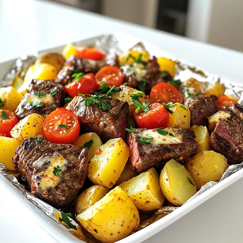 Knoblauchbutter Steak & Kartoffel Folienpackungen Genuss