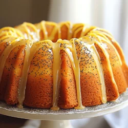 - 2 Tassen Allzweckmehl - 1 Esslöffel Mohnsamen - 1 Tasse ungesalzene Butter, weich - 1 Tasse Zucker - 3 große Eier - 1 Teelöffel Vanilleextrakt - 2 Esslöffel Zitronenschale, fein gerieben - ½ Tasse frischer Zitronensaft - 1 Tasse Buttermilch - Bundt-Kuchenform - Mixer - Rührschüsseln Ich liebe es, mit frischen Zutaten zu arbeiten. Der Zitronen-Mohntraum-Bundt-Kuchen braucht nur einfache, frische Zutaten. Diese Zutaten geben dem Kuchen einen tollen Geschmack. Allzweckmehl ist die Basis. Es gibt dem Kuchen die richtige Struktur. Mohnsamen fügen einen feinen Crunch hinzu. Butter macht den Kuchen reichhaltig und weich. Zucker sorgt für die nötige Süße. Und die Eier binden alles gut miteinander. Für den frischen Geschmack kommen Zitronenschale und Zitronensaft ins Spiel. Sie bringen eine spritzige Note. Vanilleextrakt rundet das Ganze ab. Buttermilch macht den Teig schön feucht und zart. Die richtigen Küchenutensilien sind wichtig. Eine Bundt-Kuchenform sorgt für die perfekte Form. Ein Mixer hilft, die Butter und den Zucker gut zu vermengen. Rührschüsseln sind notwendig, um die Zutaten zu mischen. Mit diesen Zutaten und Utensilien gelingt dir der Kuchen sicher! Zuerst heize ich den Backofen auf 175°C vor. Das sorgt für eine gleichmäßige Wärme. Dann bereite ich die Bundt-Form vor. Ich fette die Form mit Butter ein und bestäube sie mit Mehl. So bleibt der Kuchen nicht kleben. Jetzt kümmere ich mich um die trockenen Zutaten. In einer mittelgroßen Schüssel mische ich das Mehl, die Mohnsamen, das Backpulver, das Natron und das Salz gut mit einem Schneebesen. Ich stelle diese Mischung beiseite. In einer großen Schüssel schlage ich die weiche Butter und den Zucker mit einem Mixer cremig. Das dauert etwa 4-5 Minuten. Dann füge ich die Eier einzeln hinzu und rühre gut um. Danach kommen der Vanilleextrakt, die Zitronenschale und der Zitronensaft dazu. Ich rühre alles, bis es gut vermischt ist. Jetzt gebe ich die Mehlmischung langsam zur Buttermilch. Ich beginne und ende mit der Mehlmischung. Ich rühre nur so lange, bis alles vermischt ist, um den Teig nicht zu übermixen. Ich gieße den Teig in die vorbereitete Bundt-Form. Die Oberseite glätte ich mit einem Spatel. Dann backe ich den Kuchen 50-55 Minuten. Ein Zahnstocher muss sauber herauskommen, wenn ich ihn in die Mitte stecke. Nach dem Backen lasse ich den Kuchen etwa 15 Minuten in der Form abkühlen. Dann stürze ich ihn vorsichtig auf ein Kuchengitter, um ihn ganz abkühlen zu lassen. - Übermixen vermeiden: Rühren Sie den Teig nur, bis alles gut vermischt ist. Zu viel Rühren macht den Kuchen dicht und trocken. Achten Sie darauf, die trockenen und feuchten Zutaten gut zu mischen, aber stoppen Sie, wenn der Teig aussieht gut. - Richtige Abkühlzeit: Lassen Sie den Kuchen nach dem Backen in der Form etwa 15 Minuten abkühlen. Dies hilft, den Kuchen stabil zu halten und ein Brechen zu verhindern. Danach stürzen Sie ihn vorsichtig auf ein Gitter, um ihn vollständig abkühlen zu lassen. - Zitronenguss hinzufügen: Ein einfacher Zitronenguss macht den Kuchen frisch und süß. Mischen Sie 1 Tasse Puderzucker mit 2 Esslöffeln frischem Zitronensaft. Gießen Sie diesen Guss über den abgekühlten Kuchen. - Besondere Dekoration mit Mohnsamen: Streuen Sie zusätzliche Mohnsamen über den Guss. Dies gibt dem Kuchen nicht nur einen schönen Look, sondern verstärkt auch den Geschmack. - Tipps zu nützlichen Geräten: Ein elektrischer Mixer ist ideal, um die Butter und den Zucker gut zu vermengen. Eine Rührschüssel in verschiedenen Größen hilft beim Mischen der Zutaten. - Empfohlene Backformen: Verwenden Sie eine 10-Zoll Bundt-Kuchenform für das beste Ergebnis. Fetten Sie die Form gut ein und bestäuben Sie sie mit Mehl, um ein Ankleben zu vermeiden. {{image_4}} Um den Lemon Poppy Seed Bundt Cake glutenfrei zu machen, tauschen Sie das Allzweckmehl aus. Verwenden Sie stattdessen eine glutenfreie Mehlmischung. Diese Mischungen gibt es in vielen Geschäften. Achten Sie darauf, dass die Mischung Xanthan oder Guarkernmehl enthält. Diese Zutaten helfen, die Struktur des Kuchens zu halten. Halten Sie sich an die gleichen Mengen wie im Rezept. Für eine vegane Version ersetzen Sie die Eier und Butter. Statt Eier können Sie Apfelmus oder Chia-Samen verwenden. Mischen Sie einen Esslöffel Chia-Samen mit drei Esslöffeln Wasser. Lassen Sie es 10 Minuten ruhen, bis es geliert. Für die Butter nehmen Sie pflanzliche Margarine oder Kokosöl. Diese Zutaten geben dem Kuchen die nötige Feuchtigkeit. Sie können den Geschmack des Kuchens anpassen. Fügen Sie zum Beispiel geriebenen Ingwer hinzu, um eine würzige Note zu erhalten. Mandeln geben einen nussigen Geschmack. Auch eine Prise Zimt kann eine interessante Wendung bringen. Experimentieren Sie mit den Aromen, um Ihren perfekten Kuchen zu finden. Um den Zitronen-Mohntraum-Bundt-Kuchen frisch zu halten, lege ihn in einen luftdichten Behälter. Du kannst ihn auch mit Frischhaltefolie umwickeln. So bleibt der Kuchen saftig und aromatisch. Lagere den Kuchen im Kühlschrank, wenn du ihn nicht sofort isst. Dadurch bleibt er bis zu einer Woche frisch. Wenn du den Kuchen lange aufbewahren möchtest, friere ihn ein. Lass den Kuchen zuerst vollständig abkühlen. Wickele ihn dann in Frischhaltefolie und lege ihn in einen Gefrierbeutel. Achte darauf, so viel Luft wie möglich herauszudrücken. Um den Kuchen aufzutauen, nimm ihn einen Tag vorher aus dem Gefrierfach. Lass ihn im Kühlschrank oder bei Raumtemperatur auftauen. Der Zitronen-Mohntraum-Bundt-Kuchen bleibt im Kühlschrank etwa eine Woche frisch. Im Gefrierfach hält er bis zu drei Monate. Achte darauf, dass der Kuchen gut verpackt ist, um Gefrierbrand zu vermeiden. So kannst du jederzeit ein Stück genießen! Der Kuchen muss 50-55 Minuten backen. Überprüfe die Garzeit mit einem Zahnstocher. Stecke ihn in die Mitte des Kuchens. Wenn er sauber herauskommt, ist der Kuchen fertig. Ja, du kannst die Buttermilch ersetzen. Verwende eine Mischung aus Milch und Essig. Mische ½ Tasse Milch mit 1 Esslöffel Essig. Lass es ein paar Minuten stehen, bevor du es verwendest. Für einen Zitronenguss mische einfach Puderzucker mit Zitronensaft. Du kannst auch Frischkäse verwenden. Kombiniere 1 Tasse Frischkäse mit 1 Tasse Puderzucker und Zitronensaft. Um den Kuchen glutenfrei zu machen, ersetze das Allzweckmehl. Verwende glutenfreies Mehl oder eine Mischung aus Mandelmehl und Reis-Mehl. Achte darauf, dass alle anderen Zutaten ebenfalls glutenfrei sind. Zusammenfassend haben wir die Hauptzutaten für unseren Kuchen besprochen. Wir benötigten Mehl, Mohnsamen, Butter und mehr. Die Schritt-für-Schritt-Anleitung half uns, den perfekten Teig herzustellen. Tipps wie das Vermeiden von Übermixen sind wichtig. Für Variationen können wir glutenfreie oder vegane Alternativen ausprobieren. Wenn wir den Kuchen richtig lagern, bleibt er frisch. Ich hoffe, diese Informationen helfen dir, einen leckeren Kuchen zu backen. Viel Spaß beim Ausprobieren!