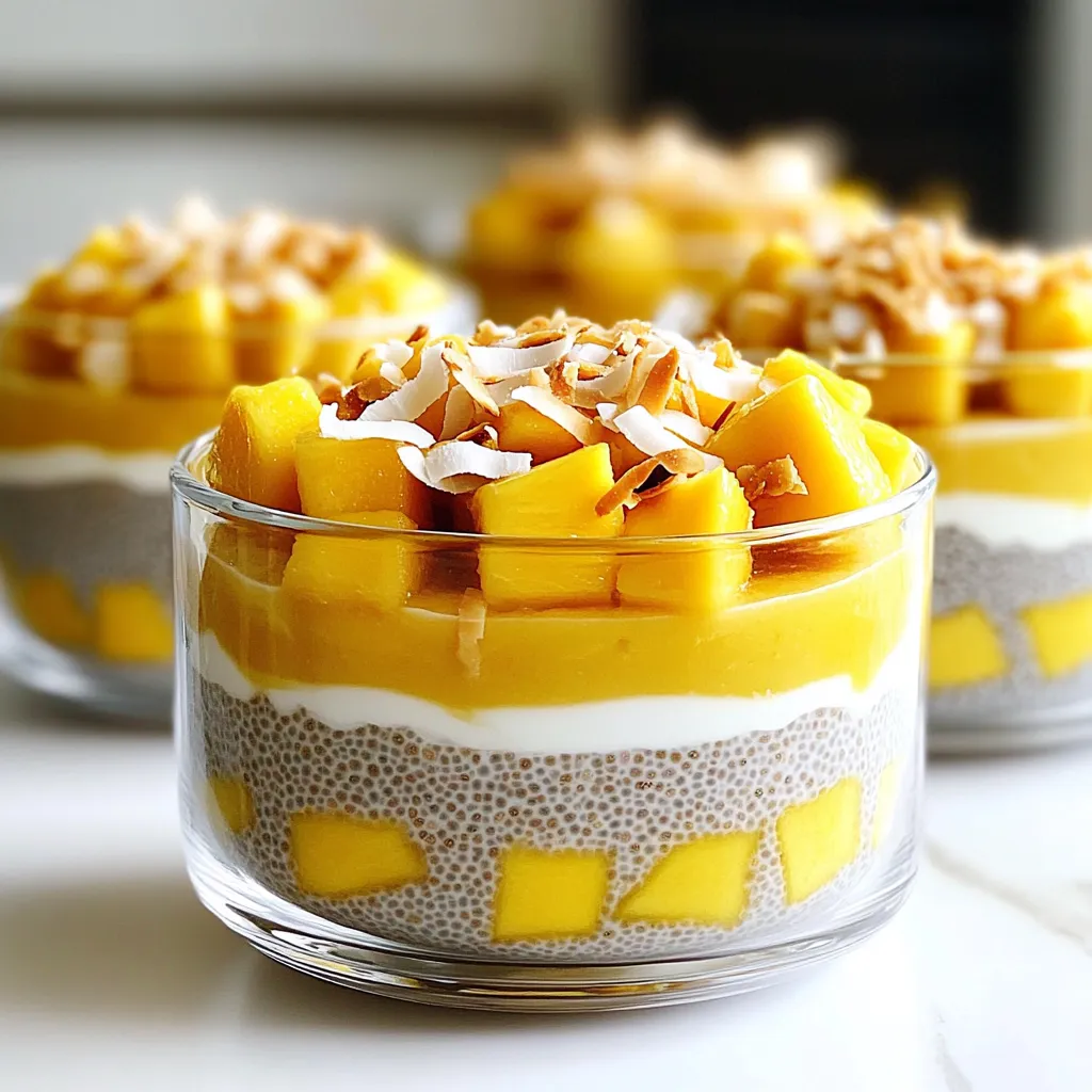 Mango Coconut Chia Pudding Köstlich und Nahrhaft