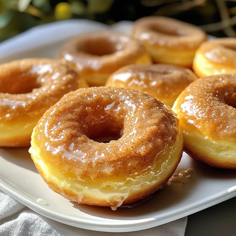 Für die Zubereitung der köstlichen Air Fryer Zimtzucker Donuts brauchst du: - 240 g Allzweckmehl - 100 g Kristallzucker - 10 g Backpulver - 1 g Salz (eine Prise) - 1 g gemahlene Muskatnuss (ungefähr 1/4 Teelöffel) - 60 ml Milch (oder pflanzliche Alternative) - 60 ml ungesüßter Apfelmus - 1 Ei - 5 ml Vanilleextrakt (1 Teelöffel) - 60 ml ungesalzene Butter, geschmolzen (für die Beschichtung) - 50 g Kristallzucker (für die Beschichtung) - 10 g gemahlener Zimt (für die Beschichtung) Wenn du einige Zutaten nicht hast, gibt es einfache Alternativen: - Statt Allzweckmehl kannst du auch Glutenfreies Mehl verwenden. - Verwende Mandelmilch oder Sojamilch statt normaler Milch. - Für eine vegane Option kannst du das Ei durch einen Esslöffel Leinsamen ersetzen, der mit Wasser gemischt ist. - Anstelle von Apfelmus kannst du auch zerdrückte Bananen verwenden. Die Wahl frischer Zutaten macht einen großen Unterschied: - Achte darauf, dass das Mehl frisch ist. Ein leicht ranziger Geruch ist ein Zeichen, dass es alt ist. - Kaufe frische Gewürze. Muskatnuss verliert schnell an Aroma. - Wähle frische Eier. Sie sollten kühl und unbeschädigt sein. - Prüfe die Butter. Sie sollte fest und kühl sein, ohne Risse oder Verfärbungen. Diese Tipps helfen dir, die besten Zutaten für deine Donuts zu wählen. So schmecken sie noch besser! Stelle deine Luftfritteuse auf 175°C ein. Lass sie vorheizen, während du den Teig machst. Dies sorgt für eine gleichmäßige Garung. Nimm eine große Rührschüssel. Mische 240 g Allzweckmehl, 100 g Kristallzucker, 10 g Backpulver, eine Prise Salz und 1 g gemahlene Muskatnuss. Rühre alles gut mit einem Schneebesen. So verteilt sich alles gleichmäßig. In einer zweiten Schüssel vermischst du 60 ml Milch, 60 ml ungesüßten Apfelmus, 1 Ei und 5 ml Vanilleextrakt. Rühre alles, bis die Mischung glatt ist. Das gibt dem Teig einen feinen Geschmack. Gieße die nassen Zutaten in die Schüssel mit den trockenen Zutaten. Rühre vorsichtig, bis ein dicker, aber gießbarer Teig entsteht. Achte darauf, nicht zu lange zu rühren. Zu viel Rühren macht die Donuts fest. Fette deine Donutform oder Silikonformen leicht ein. Fülle jede Form zur Hälfte mit dem Teig. So haben die Donuts genug Platz zum Aufgehen. Legen die gefüllten Formen in den Korb der Luftfritteuse. Gare sie bei 175°C für 5 bis 7 Minuten. Die Oberseiten sollten goldbraun sein. Ein Zahnstocher sollte sauber herauskommen, wenn du ihn hineinsteckst. Während die Donuts abkühlen, mische 50 g Kristallzucker und 10 g gemahlenen Zimt in einer flachen Schale. Nimm die Donuts vorsichtig aus den Formen. Pinsel sie warm mit 60 ml geschmolzener Butter ein. Rolle sie dann in der Zimt-Zucker-Mischung. Lass die Donuts leicht abkühlen, bevor du sie servierst. Sie schmecken warm oder bei Raumtemperatur einfach köstlich. Jetzt kannst du deine leckeren Donuts genießen! Ein häufiger Fehler ist, den Teig zu übermischen. Mische die Zutaten nur so lange, bis sie gerade verbunden sind. Ein weiterer Fehler ist, die Donuts zu lange zu backen. Achte auf die goldbraune Farbe. Wenn du die Donuts zu früh herausnimmst, fallen sie zusammen. Stelle sicher, dass deine Luftfritteuse gut vorgeheizt ist, damit die Donuts gleichmäßig garen. Um den Geschmack zu verbessern, nutze frische Gewürze. Gemahlene Muskatnuss bringt Wärme und Tiefe. Für zusätzlichen Geschmack kannst du auch etwas Zitronenschale hinzufügen. Achte darauf, hochwertige Vanilleextrakte zu wählen. Sie machen einen großen Unterschied im Aroma. Experimentiere mit verschiedenen Zimt-Sorten, um dein persönliches Aroma zu finden. Die Zimt-Zucker-Mischung kann leicht angepasst werden. Wenn du es süßer magst, füge mehr Zucker hinzu. Für einen intensiveren Zimtgeschmack, erhöhe die Zimtmenge. Du kannst auch eine Prise Muskatnuss oder Ingwer hinzufügen. Diese kleinen Anpassungen machen deine Donuts einzigartig. Probiere verschiedene Mischungen, um deine Lieblingskombination zu finden. {{image_4}} Um deine Donuts noch besser zu machen, probiere schokoladenüberzogene Varianten. Du kannst dunkle, Milch- oder weiße Schokolade verwenden. Schmelze die Schokolade in einer Schüssel. Tauche jeden Donut in die geschmolzene Schokolade, bis er komplett bedeckt ist. Dann lasse die Schokolade fest werden. Für zusätzlichen Spaß füge bunte Streusel hinzu. Eine fruchtige Note macht die Donuts frisch. Füge pürierte Beeren wie Erdbeeren, Himbeeren oder Blaubeeren zum Teig hinzu. Dadurch wird der Geschmack fruchtig und saftig. Du kannst auch frische Beeren oben drauf legen, bevor du die Donuts in Zucker rollst. Das sieht toll aus und schmeckt köstlich. Für vegane Donuts ersetze die Milch mit pflanzlicher Milch, wie Mandel- oder Hafermilch. Statt Ei kannst du auch ein Apfelmus verwenden. Das macht die Donuts weich und lecker. Achte darauf, vegane Butter zu nutzen, wenn du die Donuts beschichtest. So bleiben sie ganz pflanzlich und trotzdem lecker. Um Ihre Donuts frisch zu halten, lagern Sie sie in einem luftdichten Behälter. Dies schützt sie vor Feuchtigkeit und Luft. Vermeiden Sie es, sie im Kühlschrank zu lagern, da dies die Textur verändern kann. Ein einfacher Trick ist, sie zwischen Schichten von Backpapier zu stapeln. So bleibt jeder Donut unversehrt. Luftfritteuse Zimtzucker Donuts sind am besten, wenn Sie sie frisch genießen. Sie bleiben jedoch bis zu drei Tage frisch, wenn Sie sie richtig lagern. Nach drei Tagen können sie trocken werden. Wenn Sie sie länger aufbewahren möchten, können Sie auch einfrieren. Um Ihre Donuts wieder aufzuwärmen, nutzen Sie die Luftfritteuse oder den Ofen. Stellen Sie die Luftfritteuse auf 160°C und erwärmen Sie sie für 2-3 Minuten. So bleiben sie weich und lecker. Vermeiden Sie die Mikrowelle, da sie die Donuts gummiartig machen kann. Die Donuts bleiben frisch, wenn du sie richtig lagerst. Bei Raumtemperatur sind sie etwa drei Tage gut. In einem luftdichten Behälter bleiben sie länger frisch. Du kannst sie auch im Kühlschrank aufbewahren. Dann halten sie bis zu einer Woche. Ja, du kannst die Donuts im Voraus machen. Bereite sie einfach und lasse sie abkühlen. Danach bewahre sie in einem luftdichten Behälter auf. So hast du immer frische Donuts bereit. Du kannst sie auch einfrieren. Dann bleiben sie bis zu drei Monate gut. Du kannst die Zimt-Zucker-Mischung anpassen. Probiere Kakao-Pulver für einen schokoladigen Geschmack. Oder nutze Puderzucker für eine süße, feine Note. Eine Honig- oder Ahornsirup-Beschichtung ist auch lecker. Sei kreativ und finde deinen Lieblingsgeschmack. Wenn deine Donuts nicht aufgegangen sind, könnte es am Backpulver liegen. Stelle sicher, dass es frisch ist. Auch das Vermischen des Teigs ist wichtig. Mische nicht zu lange, damit der Teig luftig bleibt. Überprüfe die Temperatur der Luftfritteuse. Sie sollte immer auf 175°C eingestellt sein. In diesem Artikel haben wir alles Wichtige über Donuts behandelt. Wir haben die Zutaten aufgelistet, die besten Tipps zur Auswahl frischer Zutaten gegeben und eine klare Schritt-für-Schritt-Anleitung bereitgestellt. Außerdem haben wir häufige Fehler und leckere Variationen besprochen. Am Ende erhältst du wertvolle Tipps zur Aufbewahrung und Beantwortung wichtiger Fragen. Jetzt bist du gut gerüstet, um deine eigenen Donuts zu machen. Viel Spaß beim Ausprobieren und Genießen deiner köstlichen Kreationen!