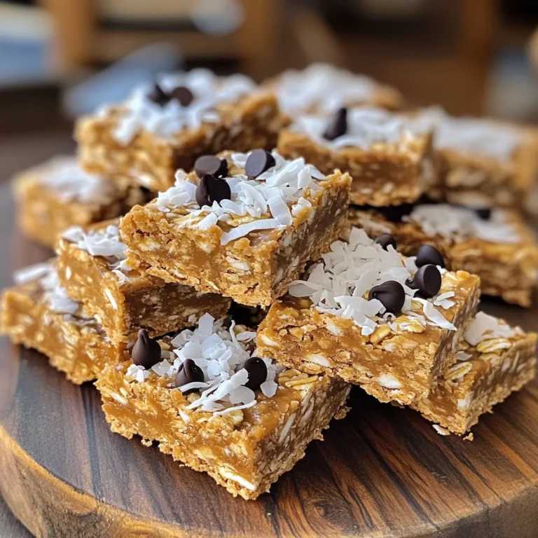 Um die No Bake Almond Butter Oat Bars zuzubereiten, brauchen Sie folgende Zutaten: - 2 Tassen zarte Haferflocken - 1 Tasse Mandelmus - 1/2 Tasse Honig oder Ahornsirup - 1/2 Tasse geraspelte Kokosnuss - 1/2 Tasse gehackte Nüsse (z.B. Mandeln oder Walnüsse) - 1/2 Tasse dunkle Schokoladenstückchen (eventuell vegan) - 1 Teelöffel Vanilleextrakt - 1/2 Teelöffel Meersalz Diese Zutaten machen die Riegel gesund und schmackhaft. Die Haferflocken liefern Ballaststoffe, während das Mandelmus gesunde Fette bietet. Wenn Sie keinen Honig oder Ahornsirup mögen, gibt es viele Alternativen. - Kokosnusszucker ist eine gute Wahl. - Agavendicksaft ist ebenfalls süß und flüssig. - Dattelsirup bringt eine natürliche Süße. Jede dieser Optionen sorgt für einen köstlichen Geschmack. Diese Riegel sind nicht nur lecker, sondern auch nahrhaft. - Haferflocken bieten wichtige Ballaststoffe. - Mandelmus enthält gesunde Fette und Eiweiß. - Dunkle Schokoladenstückchen fügen Antioxidantien hinzu. Ein Riegel hat etwa 150 Kalorien, was ihn zu einem tollen Snack macht. Diese Riegel unterstützen auch Ihre Energie während des Tages. Die Vorbereitungszeit für diese Riegel beträgt nur 15 Minuten. Sie benötigen einige einfache Küchengeräte. Ein großes Rührschüssel ist nötig, um die Zutaten zu mischen. Ein Spatel hilft, die Mischung gut zu vermengen. Außerdem brauchen Sie eine 20x20 cm (8x8 Zoll) Backform und etwas Backpapier. Beginnen Sie mit der großen Rührschüssel. Geben Sie 2 Tassen zarte Haferflocken, 1/2 Tasse geraspelte Kokosnuss und 1/2 Tasse gehackte Nüsse hinein. Rühren Sie alles gut um. Achten Sie darauf, dass die Zutaten gleichmäßig verteilt sind. Dies sorgt für einen feinen Geschmack in jedem Bissen. In einer separaten Schüssel vermischen Sie 1 Tasse Mandelmus, 1/2 Tasse Honig oder Ahornsirup, 1 Teelöffel Vanilleextrakt und 1/2 Teelöffel Meersalz. Rühren Sie, bis die Mischung cremig ist. Gießen Sie diese Mischung über die Haferflocken-Mischung. Verwenden Sie einen Spatel oder Ihre Hände. Mischen Sie alles gründlich, bis die Haferflocken gut beschichtet sind. Fügen Sie schließlich 1/2 Tasse dunkle Schokoladenstückchen hinzu. Mischen Sie erneut, damit die Schokoladenstückchen gleichmäßig verteilt sind. Drücken Sie die Mischung in die Backform. Stellen Sie die Form für etwa 2 Stunden in den Kühlschrank. Nach dem Festwerden schneiden Sie die Riegel in Quadrate oder Rechtecke. Ein häufiger Fehler ist, die Mischung nicht gut genug zu vermengen. Wenn Sie alles nicht gleichmäßig rühren, bleiben trockene Stellen. Das führt zu ungleichmäßigen Riegeln. Achten Sie darauf, die Haferflocken gut mit der Mandelmus-Mischung zu verbinden. Benutzen Sie Ihre Hände, wenn nötig. So stellen Sie sicher, dass jeder Bissen köstlich wird. Die richtige Konsistenz ist wichtig für die Riegel. Wenn die Mischung zu trocken ist, fügen Sie etwas mehr Mandelmus oder Honig hinzu. Wenn sie zu feucht ist, können zusätzliche Haferflocken helfen. Ziel ist eine feuchte, aber formbare Mischung. Sie soll gut zusammenhalten, wenn Sie die Riegel in die Form drücken. Präsentation macht einen großen Unterschied. Stapeln Sie die Riegel auf einem Holzbrett für einen rustikalen Look. Garnieren Sie sie mit geraspelter Kokosnuss und Schokoladenstückchen für einen tollen Anblick. Servieren Sie die Riegel mit frischem Obst oder einem Glas pflanzlicher Milch. So wird Ihr Snack noch besser. {{image_4}} Wenn Sie mehr Geschmack wünschen, fügen Sie eine oder mehrere dieser Zutaten hinzu: - 1/2 Tasse Trockenfrüchte wie Datteln oder Cranberries - 1/4 Tasse Chiasamen oder Leinsamen für mehr Ballaststoffe - 1/4 Tasse Erdnussbutter für einen nussigen Kick - Eine Prise Zimt für einen warmen Geschmack - 1/2 Tasse Proteinpulver für einen extra Schub Um das Rezept an spezielle Diäten anzupassen, können Sie Folgendes tun: - Für eine vegane Version ersetzen Sie Honig durch Agavendicksaft. - Bei Nussallergien verwenden Sie Sonnenblumenbutter oder Soja-Joghurt. - Für glutenfreie Riegel wählen Sie glutenfreie Haferflocken. - Bei einer keto-freundlichen Variante reduzieren Sie den Honig und fügen Sie mehr Nüsse hinzu. Die Riegel sind sehr anpassbar und können nach Ihrem Geschmack geändert werden. Hier sind einige Ideen: - Machen Sie einen Schoko-Minz-Riegel, indem Sie Pfefferminzextrakt und Schokoladenstückchen verwenden. - Für einen tropischen Twist fügen Sie getrocknete Ananas und Kokosnuss hinzu. - Ein Erdnussbutter-Banane-Riegel ist auch lecker. Fügen Sie zerdrückte Banane und Erdnussbutter hinzu. - Für einen würzigen Kick mischen Sie etwas Cayennepfeffer oder Paprika in die Mischung. Diese Variationen helfen Ihnen, die Riegel nach Ihrem Geschmack zu gestalten. Sie können kreativ sein und neue Aromen entdecken. Um die No Bake Mandelmus-Hafer-Riegel frisch zu halten, lege sie in den Kühlschrank. Ein luftdichter Behälter hilft, Feuchtigkeit zu vermeiden. Wenn du die Riegel so lagerst, bleiben sie etwa eine Woche lang schmackhaft und sicher zu essen. Die Riegel lassen sich auch gut einfrieren. Schneide sie in Stücke und lege sie in einen Gefrierbeutel. Achte darauf, die Luft herauszudrücken, bevor du den Beutel schließt. So bleiben die Riegel bis zu drei Monate frisch. Du kannst sie einfach im Kühlschrank auftauen lassen. Achte darauf, die Riegel kühl und trocken zu lagern. Überprüfe sie regelmäßig auf Anzeichen von Verderb. Wenn sie trocken und krümelig werden, ist es Zeit, sie zu entsorgen. Für optimale Frische genieße sie innerhalb von zwei Wochen nach der Zubereitung. Die Riegel halten sich gut im Kühlschrank. Sie bleiben frisch für etwa eine Woche. Wenn Sie sie länger aufbewahren möchten, können Sie sie auch einfrieren. So bleiben sie bis zu drei Monate lecker. Achten Sie darauf, sie in einem luftdichten Behälter zu lagern. Ja, Sie können das Mandelmus ersetzen. Erdnussbutter ist eine gute Alternative. Auch Cashew- oder Sonnenblumenmus funktioniert gut. Wählen Sie das Mus, das Ihnen am besten schmeckt. Achten Sie darauf, dass es cremig ist, damit die Riegel gut zusammenhalten. Für diese Riegel sind Mandeln oder Walnüsse ideal. Sie geben einen tollen Crunch. Aber Sie können auch andere Nüsse verwenden. Haselnüsse oder Pecannüsse sind ebenfalls lecker. Achten Sie darauf, die Nüsse grob zu hacken. So verteilen sie sich gut in der Mischung. In diesem Blogpost haben wir die besten Zutaten für unsere Riegel erkundet. Du weißt nun, wie man sie zubereitet und welche Alternativen es gibt. Es ist wichtig, häufige Fehler zu vermeiden und die richtige Konsistenz zu finden. Probiere verschiedene Variationen aus, um verschiedene Geschmäcker zu genießen. Denke an die Lagerung, um die Riegel frisch zu halten. Experimentiere mit den Tipps und finde deine perfekte Mischung. So wird dein Snack immer lecker und gesund.