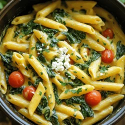 Für dieses Gericht brauchen Sie: - 340 g Pasta nach Wahl (Penne oder Fusilli) - 4 Tassen frischer Spinat, gewaschen und grob gehackt - 1 Tasse Kirschtomaten, halbiert Diese Zutaten bilden die Basis für unsere leckere, cremige Pasta. Die Pasta gibt Ihnen die Füllung. Der Spinat bringt frische und Farbe. Die Kirschtomaten fügen einen süßen, saftigen Biss hinzu. Aromatische Zutaten sind wichtig für den Geschmack. Sie benötigen: - 2 Knoblauchzehen, fein gehackt - 1 Zwiebel, fein gehackt - 1 Tasse zerbröckelter Feta-Käse Der Knoblauch und die Zwiebel sorgen für ein tolles Aroma. Der Feta-Käse macht die Sauce cremig und herzhaft. Diese Zutaten bringen das Gericht auf ein neues Level. Die Flüssigkeiten und Gewürze geben der Pasta den letzten Schliff. Sie brauchen: - 720 ml Gemüsebrühe (oder Wasser) - 1 Esslöffel Olivenöl - 1 Teelöffel getrockneter Basilikum - 1 Teelöffel getrockneter Oregano - Salz und Pfeffer nach Geschmack - 1/4 Teelöffel rote Pfefferflocken (optional für eine scharfe Note) Die Gemüsebrühe kocht die Pasta und gibt ihr Geschmack. Olivenöl sorgt für einen sanften Geschmack. Die Kräuter und Gewürze fügen Tiefe und Charakter hinzu. Wenn Sie es scharf mögen, nehmen Sie die roten Pfefferflocken. Ich beginne mit dem Erhitzen von Olivenöl in einem großen Topf. Bei mittlerer Hitze gebe ich die fein gehackte Zwiebel und den Knoblauch dazu. Ich brate sie etwa drei bis vier Minuten, bis sie weich sind. Der Duft ist köstlich und macht Lust auf mehr. Nun gieße ich die Gemüsebrühe in den Topf und bringe sie zum Kochen. Sobald die Brühe sprudelt, füge ich die Pasta hinzu. Ich koche die Pasta nach den Anweisungen auf der Verpackung. Das dauert meist zwischen acht und zwölf Minuten. Ich rühre gelegentlich um, damit nichts anhaftet. Während die Pasta kocht, gebe ich den gehackten Spinat und die halbierten Kirschtomaten in den Topf. Ich rühre alles gut um. Durch die Hitze wird der Spinat schnell welken und die Tomaten weich werden. Das sieht schon sehr appetitlich aus. Sobald die Pasta al dente ist, stelle ich die Hitze auf niedrig. Jetzt füge ich den zerbröckelten Feta-Käse hinzu. Ich rühre alles gut durch. Der Käse beginnt zu schmelzen und macht die Sauce schön cremig. Es wird richtig lecker! Jetzt ist es Zeit, die Pasta zu würzen. Ich gebe getrockneten Basilikum, Oregano, Salz und Pfeffer hinzu. Wenn ich es schärfer mag, kommen auch rote Pfefferflocken dazu. Ich schmecke alles ab und vermenge die Zutaten gut. Ich serviere die Pasta heiß auf Tellern. Zum Schluss streue ich frische Petersilie darüber. Das sieht nicht nur toll aus, es schmeckt auch frisch und lecker. Um die Pasta al dente zu kochen, halte dich an die Packungsanweisungen. Achte darauf, das Wasser gut zu salzen, bevor du die Pasta hinzufügst. Salzwasser hebt den Geschmack der Pasta. Rühre die Pasta regelmäßig um. So verhinderst du, dass sie zusammenklebt. Probiere die Pasta ein paar Minuten vor Ende der Kochzeit. Sie sollte weich, aber noch bissfest sein. Um den Geschmack zu intensivieren, kannst du mit Gewürzen und Kräutern spielen. Füge zum Beispiel frischen Basilikum oder Thymian hinzu. Ein Spritzer Zitronensaft bringt Frische. Für eine scharfe Note sind rote Pfefferflocken ideal. Du kannst auch geröstete Pinienkerne oder Oliven für mehr Tiefe verwenden. Experimentiere mit deinen Lieblingsgewürzen, um deine eigene Note zu finden. Die richtige Hitze ist entscheidend. Koche die Pasta bei mittlerer Hitze, damit sie gleichmäßig gart. Zu hohe Hitze kann die Sauce verbrennen. Rühre die Mischung regelmäßig um, um ein Ankleben zu verhindern. Wenn die Sauce zu dick wird, kannst du etwas Brühe oder Wasser hinzufügen. Wenn sie zu dünn ist, lasse die Mischung kurz köcheln, bis sie eindickt. So erhältst du eine perfekte cremige Konsistenz. {{image_4}} Wenn Sie Feta-Käse durch eine pflanzliche Alternative ersetzen, bleibt das Gericht lecker. Es gibt viele gute Optionen. Veganer Feta aus Nüssen oder Tofu hat einen tollen Geschmack. Probieren Sie ihn aus! So bleibt das Gericht frisch und gesund. Um das Gericht noch nahrhafter zu machen, fügen Sie Hähnchen oder Garnelen hinzu. Beides passt wunderbar zur Pasta. Braten Sie das Fleisch vorher an und mischen Sie es dann unter die fertige Pasta. Dies gibt dem Gericht einen zusätzlichen Geschmack und mehr Eiweiß. Zucchini, Paprika oder Brokkoli sind tolle Alternativen für das Gemüse. Diese Gemüsesorten bringen Farbe und Vitamine auf den Teller. Schneiden Sie das Gemüse klein und fügen Sie es zusammen mit dem Spinat hinzu. So wird jede Gabel zu einem Erlebnis! Die One-Pot Creamy Spinach Feta Pasta bleibt im Kühlschrank bis zu 3 Tage frisch. Lagern Sie die Reste in einem luftdichten Behälter. So bleibt der Geschmack erhalten. Vor dem Servieren einfach gut umrühren und eventuell etwas Brühe hinzufügen. Um Reste einzufrieren, sollten Sie die Pasta zuerst abkühlen lassen. Füllen Sie die kalte Pasta in gefriergeeignete Behälter. Sie können die Pasta bis zu 2 Monate im Gefrierfach aufbewahren. Zum Wiederaufwärmen einfach in einem Topf bei niedriger Hitze oder in der Mikrowelle erhitzen. Geben Sie etwas Brühe hinzu, um die Konsistenz zu verbessern. Verwenden Sie Glasbehälter oder BPA-freie Plastiktüten zum Lagern. Diese Materialien halten die Pasta frisch und vermeiden Gerüche. Achten Sie darauf, die Behälter gut zu verschließen. So bleibt die Pasta länger lecker und genießbar. Die Zubereitung dieser Pasta dauert insgesamt etwa 25 Minuten. Die Vorbereitungszeit beträgt 10 Minuten. Die Kochzeit für die Pasta liegt zwischen 8 und 12 Minuten. So hast du schnell ein leckeres Gericht auf dem Tisch. Ja, du kannst die Zutaten anpassen. Wenn du glutenfrei bist, wähle glutenfreie Pasta. Du kannst auch Gemüse wie Zucchini oder Paprika hinzufügen. Für eine proteinreiche Variante kannst du Hähnchen oder Garnelen integrieren. So passt das Gericht zu deinem Geschmack und deinen Bedürfnissen. Du musst nicht immer frischen Spinat verwenden. Tiefkühlspinat ist eine gute Alternative. Achte darauf, ihn vorher gut abzutropfen, um überschüssige Feuchtigkeit zu vermeiden. Auch Mangold oder Rucola können tolle Optionen sein. Um die Sauce cremiger zu machen, kannst du mehr Feta-Käse hinzufügen. Du kannst auch einen Schuss Sahne oder Frischkäse unterrühren. Eine weitere Möglichkeit ist, die Hitze nach dem Kochen niedrig zu halten, damit der Käse besser schmilzt und die Sauce dicker wird. Ja, Vollkornpasta ist eine gesunde Alternative. Sie hat einen nussigen Geschmack und mehr Ballaststoffe. Beachte, dass die Kochzeit etwas länger sein kann, also schau auf die Verpackung. Vollkornpasta passt gut zu dieser cremigen Sauce. Zusammengefasst haben wir eine leckere Pasta mit frischem Spinat und Kirschtomaten erstellt. Wir haben die Hauptzutaten besprochen und eine klare Schritt-für-Schritt-Anleitung gegeben. Außerdem findest du Tipps, um die perfekte Konsistenz zu erreichen und das Gericht nach deinen Wünschen zu variieren. Denke daran, dass experimentieren der Schlüssel zum Genuss ist. Probiere verschiedene Zutaten und mache das Rezept zu deinem eigenen. So wird jedes Mal ein neuer Genuss.