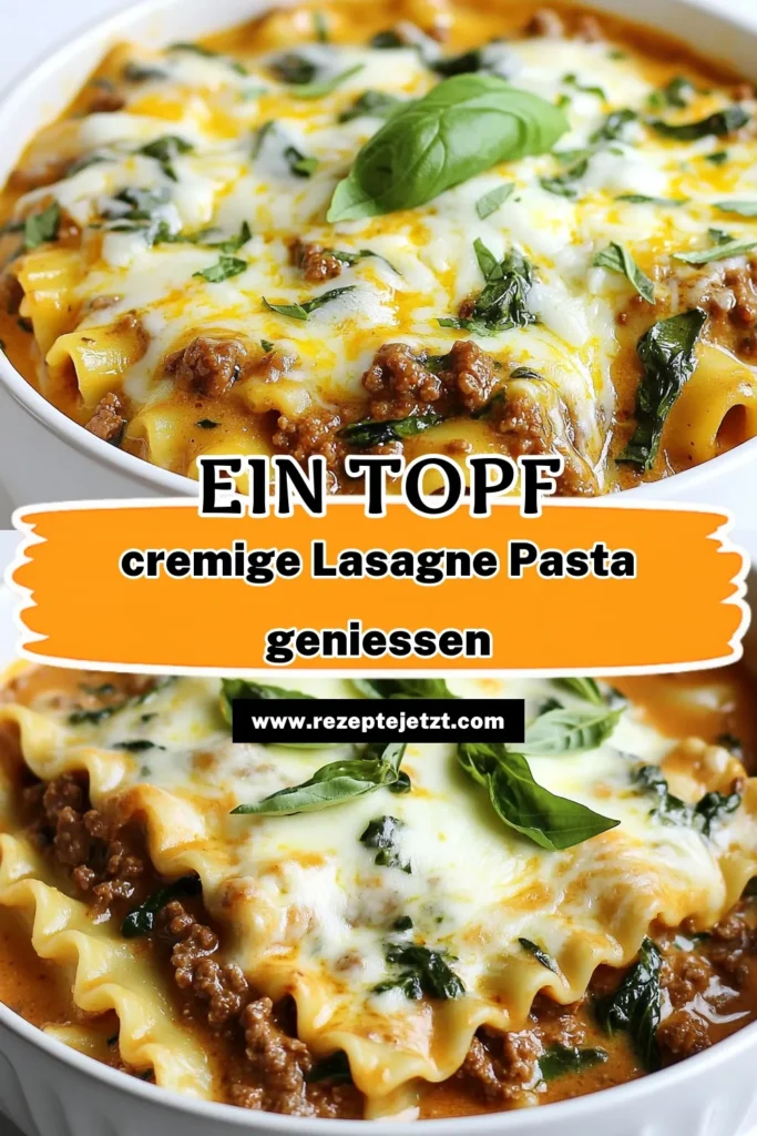 Entdecken Sie das einfache und köstliche Rezept für One Pot Creamy Lasagna Pasta! Mit beliebten Zutaten wie Rinderhackfleisch, Lasagne-Nudeln und cremigem Ricotta ist dieses Gericht perfekt für ein schnelles Abendessen. Einfach alles in einem Topf zubereiten und in weniger als 30 Minuten genießen. Klicken Sie durch, um die vollständigen Schritte und weitere köstliche Rezepte zu entdecken! #OnePotPasta #LasagnaLovers #Rezeptideen #SchnelleGerichte