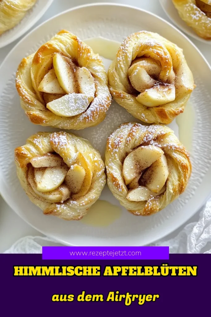 Entdecke das perfekte Rezept für Air Fryer Zimt-Apfel-Blüten, die deinen Tag versüßen! Mit einfachen Zutaten wie Äpfeln, Zimt und Croissant-Teig zauberst du in nur 30 Minuten leckere, knusprige Blüten, die jeder lieben wird. Ideal für einen gemütlichen Nachmittag oder als Dessert für Gäste! Klicke jetzt, um das vollständige Rezept zu entdecken und deinen Küchenzauber zu starten! #AirFryerRezepte #ZimtApfelBlüten #SchnelleRezepte #LeckereDesserts