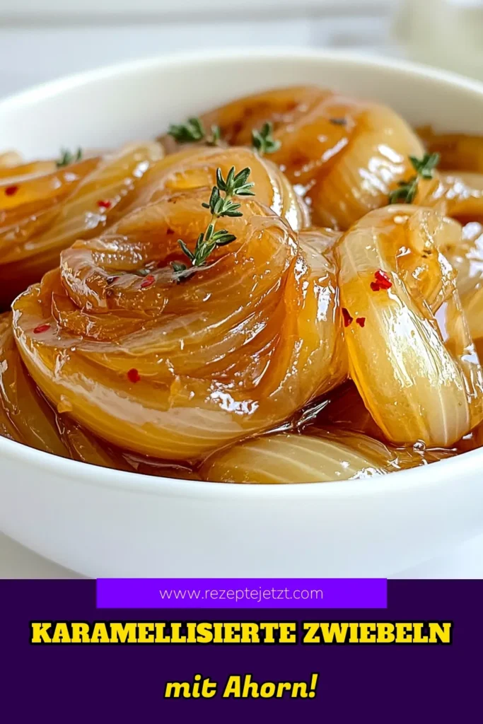 Entdecken Sie die köstliche Welt der langsam gekochten Ahornsirup-Karamellisierten Zwiebeln! Dieses einfache Rezept verwandelt einfache Zwiebeln in eine süße und aromatische Beilage, perfekt für Burger oder als gehobenes Topping. Mit wenigen Zutaten wie Butter, Ahornsirup und frischem Thymian erzielen Sie mit minimalem Aufwand maximale Geschmacksergebnisse. Klicken Sie hier, um die Schritt-für-Schritt-Anleitung zu lesen und dieses Rezept auszuprobieren! #KaramellisierteZwiebeln #SlowCooking #Ahornsirup #EinfacheRezepte
