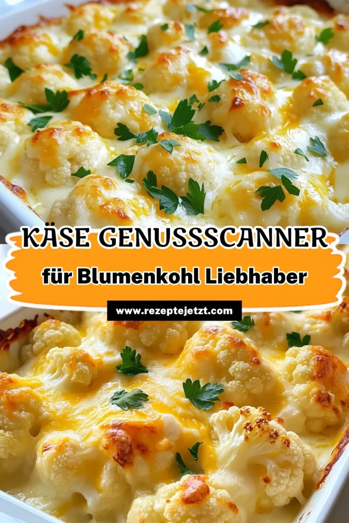 Entdecken Sie dieses köstliche Rezept für Käse-Blumenkohl Auflauf, das Ihre Geschmacksknospen verwöhnt! Mit cremigem Cheddar- und Parmesan-Käse über zartem Blumenkohl vereint dieses Gericht Geschmäcker und Texturen in Perfektion. Perfekt für ein herzhaftes Abendessen oder als Beilage! Klicken Sie hier, um das vollständige Rezept zu erkunden und in die Küche zu kommen! #KäseBlumenkohlAuflauf #gemuese #einfacherezepte #kochenliebe