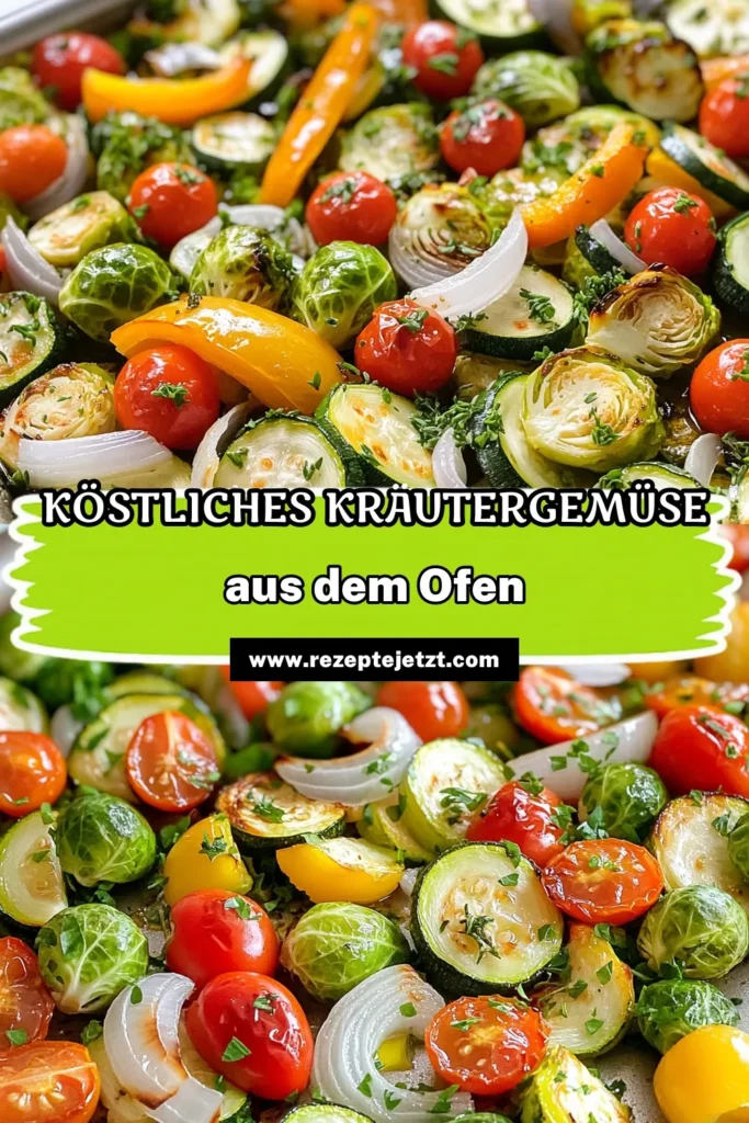 Entdecken Sie das cremige und aromatische Blechofen Kräutergeröstetes Gemüse-Medley, das gesund und einfach zuzubereiten ist! Mit Zucchini, Paprika, Kirschtomaten und Rosenkohl ist dieses Rezept perfekt als Beilage oder leichtes Hauptgericht. Folgen Sie den einfachen Schritten und verwöhnen Sie Ihre Familie mit geröstetem Gemüse, das voller Geschmack steckt. Klicken Sie jetzt und entdecken Sie die vollständigen Rezepte! #Gemüsemedley #GesundeRezepte #OfenGemüse #EssenLeben
