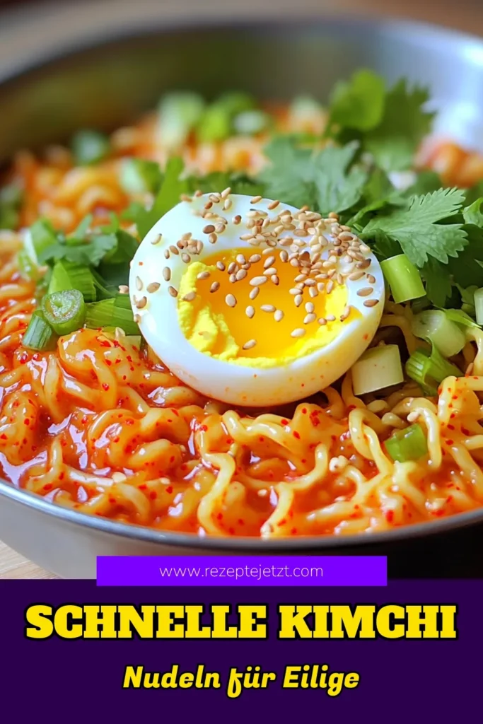 Entdecken Sie das Rezept für koreanische Spicy Kimchi Nudeln, perfekt für eilige Feinschmecker! In nur 10 Minuten haben Sie ein würziges und aromatisches Gericht, das Ihre Geschmacksknospen verwöhnt. Mit einfachem Kimchi, Gochujang und frischen Zutaten zaubern Sie ein schnelles Abendessen. Lassen Sie sich inspirieren und klicken Sie hier, um alle Details und Schritt-für-Schritt-Anleitungen zu erfahren!
