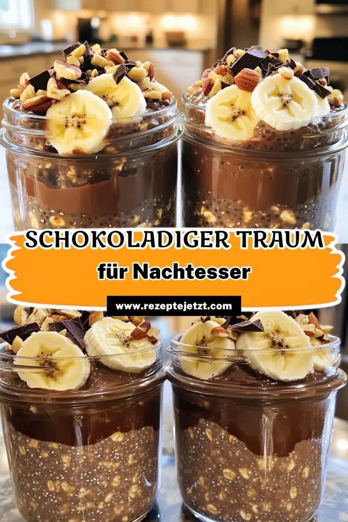 Genieße den perfekten Start in den Tag mit Schokoladen-Espresso Übernacht-Haferflocken! Diese einfache und köstliche Kombination aus Haferflocken, Mandelmilch, Kakaopulver und Espresso sorgt für einen energiereichen Morgen. Ideal zum Vorbereiten und perfekt für ein schnelles Frühstück. Entdecke das vollständige Rezept und die besten Toppings, die deinen Haferflocken das gewisse Etwas verleihen. Klicke jetzt und entdecke mehr! #ÜbernachtHaferflocken #Frühstücksideen #Schokolade #HealthyRecipes