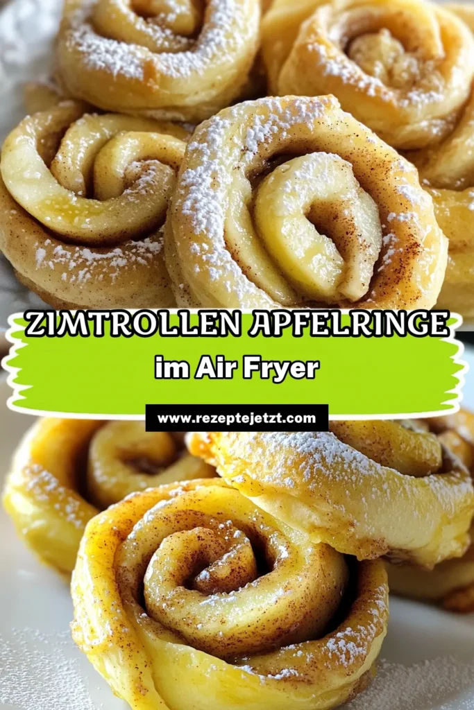 Entdecken Sie das köstliche Rezept für Air Fryer Zimtrollen Apfelringe! Diese einfachen und schnellen Leckerbissen kombinieren saftige Äpfel mit himmlischen Zimtrollen und sind in nur 20 Minuten zubereitet. Ideal als Dessert oder Snack für jede Gelegenheit. Klicken Sie hier, um das Schritt-für-Schritt-Rezept zu erkunden und Ihre Familie oder Freunde mit diesem unwiderstehlichen Genuss zu begeistern!