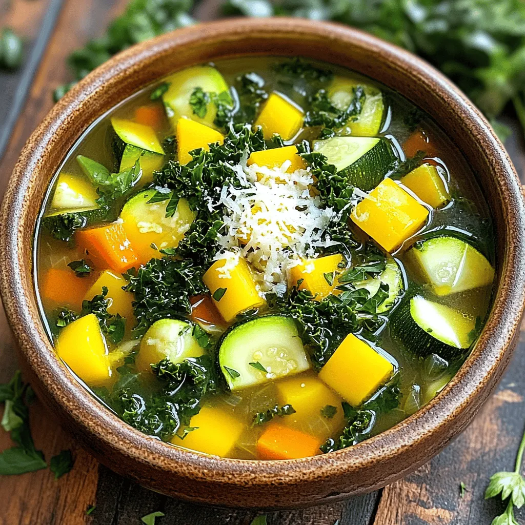 Für die Slow Cooker Tuscan Vegetable Soup benötigst du: - 1 Esslöffel Olivenöl - 1 Zwiebel, gehackt - 3 Knoblauchzehen, fein gehackt - 2 Karotten, gewürfelt - 2 Selleriestangen, gewürfelt - 1 Zucchini, gewürfelt - 1 gelbe Paprika, gewürfelt - 1 Dose (425 g) gehackte Tomaten - 4 Tassen Gemüsebrühe - 1 Dose (425 g) Cannellini-Bohnen, abgetropft und abgespült - 2 Tassen Grünkohl, gehackt (oder Spinat) Diese frischen Zutaten bringen Farbe und Geschmack. Olivenöl sorgt für einen guten Start. Zwiebeln und Knoblauch geben der Suppe Tiefe. Karotten und Sellerie fügen Süße und Crunch hinzu. Zucchini und gelbe Paprika bringen Frische und Vielfalt. Die gehackten Tomaten und Gemüsebrühe machen die Suppe herzhaft. Cannellini-Bohnen geben Proteine und die grünen Blätter bringen Nährstoffe. Für den feinen Geschmack brauchst du: - 1 Esslöffel getrockneter Oregano - 1 Teelöffel getrocknetes Basilikum - Salz und Pfeffer nach Geschmack - Optional: Frisch geriebener Parmesan zum Servieren Die getrockneten Kräuter verleihen der Suppe einen klassischen toskanischen Geschmack. Salz und Pfeffer bringen die Aromen zum Blühen. Parmesan ist ein toller Zusatz für den letzten Schliff. So wird die Suppe noch cremiger und leckerer. Zuerst musst du die Zwiebel, den Knoblauch und das Gemüse hacken. Das macht den Geschmack frisch und lecker. Ich nehme eine Zwiebel und schneide sie klein. Dann nehme ich drei Knoblauchzehen und hacke sie fein. Für das Gemüse schneide ich zwei Karotten, zwei Selleriestangen, eine Zucchini und eine gelbe Paprika in Würfel. Jetzt erhitze ich einen Esslöffel Olivenöl in einer großen Pfanne bei mittlerer Hitze. Ich gebe die gehackte Zwiebel hinein und brate sie an, bis sie glasig und duftend ist. Das dauert etwa fünf Minuten. Dann füge ich den Knoblauch, die Karotten und den Sellerie hinzu. Ich koche alles für drei bis vier Minuten, bis das Gemüse leicht weich wird. Jetzt ist es Zeit, die angebratene Mischung in den Slow Cooker zu übertragen. Ich gebe die gewürfelte Zucchini, die gelbe Paprika, eine Dose gehackte Tomaten, vier Tassen Gemüsebrühe und eine Dose Cannellini-Bohnen dazu. Anschließend rühre ich alles gut um. Ich würze die Mischung mit Salz und Pfeffer nach Geschmack. Dann decke ich den Slow Cooker ab. Ich stelle ihn auf niedrige Hitze für sechs bis acht Stunden oder auf hohe Hitze für drei bis vier Stunden. So kann die Suppe die Aromen gut aufnehmen. Etwa 30 Minuten vor dem Servieren füge ich zwei Tassen gehackten Grünkohl hinzu. Man kann auch Spinat verwenden. Ich lasse ihn in der Suppe welken und passe die Gewürze nach Bedarf an. Wenn die Suppe fertig ist, rühre ich alles gut um und serviere sie heiß. Ich empfehle, frisch geriebenen Parmesan darüberzustreuen. Das gibt der Suppe einen tollen Geschmack. Serviere die Suppe in tiefen Tellern. Du kannst sie mit frischen Kräutern und einem Spritzer Olivenöl garnieren. So sieht sie noch schöner aus! Um diese Suppe interessant zu halten, kannst du verschiedene Gemüsesorten verwenden. Probiere Blumenkohl, Brokkoli oder grüne Bohnen. Jedes Gemüse bringt einen eigenen Geschmack und eine andere Textur. Wenn du eine vegane oder glutenfreie Option möchtest, ist das einfach. Lass den Parmesan weg und nutze glutenfreie Brühe. So bleibt die Suppe rein pflanzlich und für alle geeignet. Die Brühe ist wichtig für die Suppe. Du kannst die Menge an Brühe anpassen. Wenn du eine dickere Suppe magst, nimm weniger Brühe. Für eine dünnere Suppe füge mehr Brühe hinzu. Wenn du eine cremige Konsistenz willst, püriere einen Teil der Suppe mit einem Stabmixer. Das gibt der Suppe eine schöne Textur. Eine weitere Möglichkeit zur Verdickung ist das Hinzufügen von Kartoffeln oder einer Mehlschwitze. Kartoffeln machen die Suppe sämig und lecker. {{image_4}} Um die Reste deiner Slow Cooker Toskanische Gemüse Suppe richtig zu lagern, solltest du zuerst die Suppe abkühlen lassen. Gieße die Suppe in luftdichte Behälter. Stelle sicher, dass der Behälter sauber ist, damit die Suppe länger frisch bleibt. - Kühlung und Haltbarkeit: Im Kühlschrank bleibt die Suppe bis zu fünf Tage frisch. Achte darauf, sie schnell zu kühlen. Das hilft, Bakterien zu vermeiden. - Aufbewahrung im Gefrierfach: Wenn du die Suppe länger aufbewahren möchtest, kannst du sie einfrieren. Verwende gefriergeeignete Behälter oder Beutel. Im Gefrierfach hält die Suppe bis zu drei Monate. Beschrifte die Behälter mit dem Datum, damit du den Überblick behältst. Wenn du bereit bist, deine Suppe wieder zu genießen, gibt es verschiedene Methoden zum Aufwärmen. - Beste Methoden zum Erwärmen: Du kannst die Suppe in einem Topf auf dem Herd erwärmen. Erhitze sie bei mittlerer Hitze und rühre oft um. Das stellt sicher, dass die Suppe gleichmäßig warm wird. - Zeit und Tipps für die Mikrowelle oder den Herd: In der Mikrowelle erwärmst du die Suppe in einem mikrowellengeeigneten Behälter. Decke den Behälter ab, damit die Suppe nicht spritzt. Erhitze sie in 1-2 Minuten Schritten, bis sie heiß ist. Überprüfe die Temperatur, bevor du sie servierst. Die Toskanische Gemüsezaubersuppe hat viele Vorteile. Pro Portion enthält sie etwa 180 Kalorien. Diese Suppe ist nahrhaft und sättigend. Sie liefert viele Vitamine und Mineralien. Die wichtigsten Zutaten sind: - Olivenöl - Zwiebel - Knoblauch - Karotten - Sellerie - Zucchini - Gelbe Paprika - Tomaten - Gemüsebrühe - Cannellini-Bohnen - Grünkohl Jede dieser Zutaten hat eigene Gesundheitsvorteile. Zum Beispiel, Grünkohl ist reich an Vitaminen A und C. Cannellini-Bohnen liefern viel Protein und Ballaststoffe. Frische Zutaten sind das A und O. Sie bieten mehr Nährstoffe als verarbeitete Lebensmittel. Achte darauf, saisonales Gemüse zu verwenden. So schmeckt die Suppe besser und ist gesünder. Wenn du spezielle diätetische Bedürfnisse hast, kannst du die Suppe anpassen. Du kannst Gluten-freie Brühe wählen. Auch die Bohnen kannst du durch Linsen ersetzen. So bleibt die Suppe nahrhaft und lecker. Um die Suppe würziger zu machen, füge mehr Gewürze hinzu. Du kannst auch frische Kräuter verwenden. Hier sind einige Tipps: - Chilipulver: Gib einen Teelöffel hinzu für einen scharfen Kick. - Paprikapulver: Ein Teelöffel gibt der Suppe eine rauchige Note. - Thymian: Frisch oder getrocknet, passt gut zu Gemüse. - Pfeffer: Frisch gemahlener Pfeffer verstärkt den Geschmack. Probiere verschiedene Kombinationen aus, um deine ideale Würze zu finden. Ja, frisches Gemüse ist eine tolle Wahl. Es schmeckt besser und hat mehr Nährstoffe. Hier sind Vorteile und Tipps: - Besserer Geschmack: Frisches Gemüse hat mehr Aromen. - Nährstoffe: Frisch geerntetes Gemüse ist gesünder. - Zubereitung: Wasche und schneide das Gemüse in gleich große Stücke. So garen sie gleichmäßig. - Garzeit: Frisches Gemüse braucht oft weniger Zeit. Achte darauf, die Garzeit anzupassen. Ja, die Suppe ist kinderfreundlich. Du kannst sie leicht anpassen: - Weniger Gewürze: Verwende weniger scharfe Gewürze für einen milden Geschmack. - Gemüse: Wähle das Gemüse, das deine Kinder mögen. Karotten und Zucchini sind oft beliebt. - Textur: Püriere die Suppe, wenn deine Kinder das mögen. So wird sie cremiger und leichter zu essen. Diese Anpassungen machen die Suppe lecker für die ganze Familie. Die Suppe ist einfach zuzubereiten und voll gesunder Zutaten. Wir haben die Hauptzutaten, wie Olivenöl, Gemüse und Gewürze, besprochen. Die Schritt-für-Schritt-Anleitung erleichtert das Kochen im Slow Cooker. Zudem gibt es Tipps für Variationen und die perfekte Konsistenz. Reste lassen sich gut lagern und aufwärmen. Diese Suppe ist nicht nur gesund, sondern auch anpassbar. Experimentiere mit den Zutaten, um deine ideale Version zu kreieren. Guten Appetit!