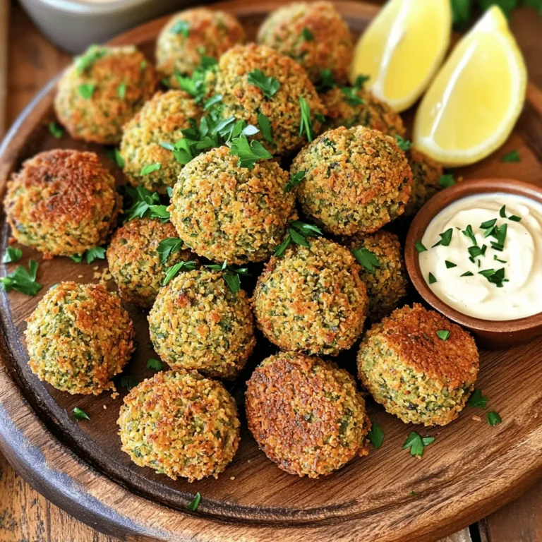 Die Hauptzutaten für die Falafel-Bites sind einfach und gesund. Hier ist, was du brauchst: - 1 Tasse Kidneybohnen (aus der Dose), gut abgetropft und abgespült - 1/2 Tasse frische Petersilie, gehackt - 1/2 Tasse frischer Koriander, gehackt - 1/4 Tasse Zwiebel, fein gehackt - 3 Knoblauchzehen, gehackt - 1 Esslöffel Mehl (Weißmehl oder Kichererbsenmehl) Diese Zutaten geben den Falafel ihren tollen Geschmack und die perfekte Textur. Gewürze und Kräuter machen den Unterschied. Hier sind die, die du benötigst: - 1 Teelöffel gemahlener Kreuzkümmel - 1 Teelöffel gemahlener Koriander - 1/2 Teelöffel Cayennepfeffer (nach Geschmack anpassen) - 1/2 Teelöffel Backpulver - Salz und Pfeffer nach Geschmack Die Gewürze bringen das Aroma in die Bites und machen sie besonders lecker. Falafel-Bites schmecken am besten mit leckeren Beilagen. Hier sind meine Empfehlungen: - Tahini-Sauce - Tzatziki Serviere die Bites mit einer Sauce. Das sorgt für zusätzlichen Geschmack und macht das Essen noch besser! Um die perfekte Falafel-Mischung zu machen, benötigst du frische Zutaten. Nimm eine Küchenmaschine und gebe hinein: - 1 Tasse Kidneybohnen (abgetropft und gespült) - 1/2 Tasse frische Petersilie (gehackt) - 1/2 Tasse frischer Koriander (gehackt) - 1/4 Tasse Zwiebel (fein gehackt) - 3 Knoblauchzehen (gehackt) - 1 Teelöffel gemahlener Kreuzkümmel - 1 Teelöffel gemahlener Koriander - 1/2 Teelöffel Cayennepfeffer (nach Geschmack) - 1/2 Teelöffel Backpulver - 1 Esslöffel Mehl (Weißmehl oder Kichererbsenmehl) - Salz und Pfeffer nach Geschmack Pulsieren die Mischung, bis sie gut vermischt ist. Sie sollte grob bleiben, nicht püriert. Übertrage die Mischung in eine Schüssel. Decke die Schüssel ab und stelle sie für mindestens 30 Minuten in den Kühlschrank. Das hilft, die Aromen zu vereinen. Nach der Kühlzeit nimm die Mischung aus dem Kühlschrank. Forme kleine Bällchen oder Patties, etwa so groß wie ein Esslöffel. Achte darauf, dass sie gleichmäßig geformt sind. So garen sie gleichmäßiger. Heize deine Heißluftfritteuse auf 190°C (375°F) vor. Sprühe den Korb leicht mit Olivenöl ein. Lege die Falafel-Bites in einer einzelnen Schicht in den Korb. Sie sollten sich nicht überlappen. Besprühe die Oberseite leicht mit Olivenöl, um eine knusprige Textur zu bekommen. Frittiere die Falafel für etwa 15-18 Minuten. Wende sie zur Halbzeit, damit sie gleichmäßig garen. Sie sind fertig, wenn sie goldbraun und außen knusprig sind. Lass sie kurz abkühlen, bevor du sie servierst. Ein häufiger Fehler ist, die Falafel zu nah beieinander zu legen. Dies verhindert, dass sie gleichmäßig bräunen. Achten Sie darauf, dass die Bällchen oder Patties genug Platz haben. Ein weiterer Fehler ist, die Falafel nicht genug zu würzen. Geben Sie genügend Salz und Pfeffer hinzu, um den Geschmack zu verstärken. Experimentieren Sie mit verschiedenen Gewürzen, um Ihre perfekte Mischung zu finden. Die richtige Konsistenz ist wichtig für perfekte Falafel. Achten Sie darauf, die Bohnen nur bis zur groben Textur zu pürieren. Zu viel Pürieren macht die Mischung klebrig. Kühlen Sie die Mischung für mindestens 30 Minuten im Kühlschrank. Das hilft, die Aromen zu vereinen und die Falafel fest zu machen. So lassen sie sich besser formen und behalten ihre Form beim Frittieren. Heizen Sie die Heißluftfritteuse immer vor. Eine Temperatur von 190°C sorgt für eine knusprige Außenhaut. Sprühen Sie den Korb leicht mit Olivenöl ein. Dies hilft, die Falafel nicht festzukleben und sorgt für eine schöne Bräunung. Wenden Sie die Falafel zur Halbzeit, um eine gleichmäßige Bräunung zu gewährleisten. Bei richtigem Timing und Temperatur werden die Falafel außen knusprig und innen zart. {{image_4}} Falafel sind von Natur aus vegan und lecker. Sie benutzen keine tierischen Produkte. Wenn Sie die Falafel noch gesünder machen möchten, können Sie mehr Gemüse hinzufügen. Zum Beispiel, fügen Sie Spinat oder Zucchini hinzu. Diese Gemüse geben Geschmack und Nährstoffe. Um Ihre Falafel noch interessanter zu machen, können Sie verschiedene Gemüse oder Hülsenfrüchte verwenden. Karotten oder Süßkartoffeln sind tolle Optionen. Diese geben einen süßen Geschmack und eine schöne Farbe. Wenn Sie Kichererbsen verwenden, achten Sie darauf, sie gut zu pürieren. Das sorgt für eine feine Textur und einen tollen Geschmack. Die Gewürze in Falafel sind wichtig. Sie bringen den Geschmack hervor. Sie können mit den Gewürzen spielen! Fügen Sie Paprika, Zimt oder sogar Curry hinzu. Diese Gewürze geben den Falafel eine neue Note. Wenn Sie es schärfer mögen, können Sie mehr Cayennepfeffer nehmen. Schmecken Sie die Mischung während der Zubereitung ab, um den perfekten Geschmack zu finden. Um die Falafel-Bites frisch zu halten, lege sie in einen luftdichten Behälter. Diese Behälter stellen sicher, dass keine Luft eindringt. Du kannst die Falafel auch mit etwas Backpapier zwischen den Schichten lagern. So bleibt die Knusprigkeit besser erhalten. Vermeide, sie in einen warmen Raum zu stellen. Ein kühler Ort ist ideal. Wenn du die Falafel-Bites aufwärmen möchtest, benutze die Heißluftfritteuse. Stelle die Temperatur auf 160°C (320°F) ein. Frittiere sie für 5 bis 7 Minuten. Dadurch werden sie wieder knusprig. Du kannst auch eine Pfanne verwenden. Erhitze etwas Öl und brate die Bites kurz an. So bleiben sie lecker und frisch. Im Kühlschrank halten die Falafel-Bites etwa 3 bis 4 Tage. Achte darauf, sie gut verpackt zu lagern. Im Gefrierschrank kannst du sie bis zu 3 Monate aufbewahren. Stelle sicher, dass sie gut verpackt sind, um Gefrierbrand zu vermeiden. Zum Auftauen lege sie einfach in den Kühlschrank über Nacht. So bleiben sie schmackhaft und frisch. Falafel im Air Fryer brauchen etwa 15 bis 18 Minuten. Die Temperatur sollte 190°C betragen. Wenden Sie die Bites nach der Hälfte der Zeit, damit sie gleichmäßig goldbraun werden. Achten Sie darauf, dass sie nicht zu dicht im Korb liegen. So bleibt die Luftzirkulation gut. Ja, Sie können die Mischung im Voraus zubereiten. Stellen Sie die fertige Mischung in den Kühlschrank. Lassen Sie sie dort mindestens 30 Minuten ruhen. Dies hilft, die Aromen zu vereinen und die Textur zu verbessern. Sie können die Mischung auch bis zu 24 Stunden im Voraus machen. Stellen Sie sicher, dass Sie sie gut abdecken. Falafel-Bites passen hervorragend zu vielen Beilagen. Hier sind einige meiner Favoriten: - Tahini-Sauce - Tzatziki - Hummus - Frischer Salat - Pita-Brot Garnieren Sie die Falafel mit frischer Petersilie und Zitronenspalten für extra Frische. Jede Beilage bringt einen neuen Geschmack! Die Zutaten für Falafel-Bites sind einfach und lecker. Wir haben die Hauptzutaten, Gewürze und passende Dips besprochen. Die Schritt-für-Schritt-Anleitung hilft dir, die perfekte Mischung zu machen, sie zu formen und in der Heißluftfritteuse zu garen. Es gibt viele Tipps, um die Konsistenz zu verbessern und Fehler zu vermeiden. Variationen wie vegetarische Optionen geben dir mehr Auswahl. Schließlich haben wir uns um die richtige Aufbewahrung und häufige Fragen gekümmert. Probiere unsere Tipps aus und genieße köstliche Falafel-Bites!