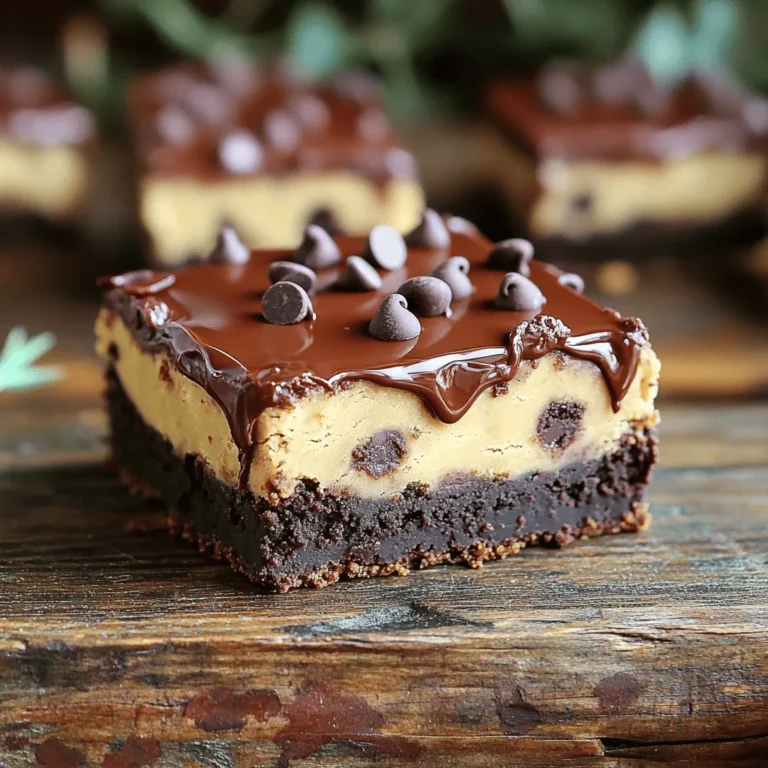 - 1 Tasse ungesalzene Butter (2 Sticks), geschmolzen - 2 Tassen Kristallzucker - 4 große Eier - 1 Teelöffel Vanilleextrakt - 1 Tasse Weizenmehl - 1 Tasse Kakaopulver - 1/2 Teelöffel Salz - 1 Tasse Schokoladenstückchen Die Brownie-Schicht ist der erste Schritt. Die geschmolzene Butter gibt viel Geschmack. Wir nutzen Kristallzucker, um die Süße zu steuern. Eier machen die Brownies fluffig und reichhaltig. Vanilleextrakt fügt ein warmes Aroma hinzu, das jeder liebt. Die Kombination von Mehl und Kakaopulver sorgt für die perfekte Textur. Schließlich bringen die Schokoladenstückchen die ganze Mischung zum Leben. - 1/2 Tasse ungesalzene Butter, erweicht - 3/4 Tasse brauner Zucker, gepackt - 1/4 Tasse Kristallzucker - 1 Teelöffel Vanilleextrakt - 1 Tasse Weizenmehl - 1/2 Teelöffel Salz - 1/2 Tasse Schokoladenstückchen Für die Keksteig-Schicht starten wir wieder mit Butter. Die erweichte Butter macht den Teig cremig. Brauner Zucker gibt einen tiefen, karamelligen Geschmack. Ich füge auch Kristallzucker hinzu, um die Süße zu balancieren. Vanilleextrakt macht den Keksteig noch besser. Das Mehl und Salz sorgen dafür, dass der Keksteig zusammenhält. Wieder kommen die Schokoladenstückchen dazu. Diese Schicht ist ein Genuss! Um die Brownies und den Keksteig zu machen, brauchst du: - 1 große Rührschüssel - 1 separate Schüssel für trockene Zutaten - 1 Holzlöffel oder Spatel - 1 Backform (23x33 cm) - 1 Zahnstocher für den Test - 1 Kühlschrank für die Kühlzeit Mit diesen Geräten und Utensilien wird das Backen einfach. Ein guter Holzlöffel hilft, die Zutaten gut zu mischen. Du brauchst die Backform, um die Brownies zu backen. Der Zahnstocher ist wichtig, um zu prüfen, ob die Brownies durchgebacken sind. Und der Kühlschrank hilft, die Keksteig-Schicht fest zu machen. Heize deinen Ofen auf 175°C vor. Nimm eine Backform von 23x33 cm. Fette sie gut ein oder lege sie mit Backpapier aus. Das macht das Herausnehmen später viel einfacher. Schmelze zuerst 1 Tasse ungesalzene Butter in einer großen Schüssel. Rühre dann 2 Tassen Kristallzucker gut unter die Butter. Füge anschließend 4 große Eier einzeln hinzu und rühre nach jeder Zugabe gut um. Gib 1 Teelöffel Vanilleextrakt dazu und vermische alles. In einer separaten Schüssel siebe 1 Tasse Weizenmehl, 1 Tasse Kakaopulver und 1/2 Teelöffel Salz. Füge die trockenen Zutaten nach und nach zu den nassen Zutaten hinzu. Rühre gut um, bis alles gut vermischt ist. Hebe dann 1 Tasse Schokoladenstückchen unter. Gieße den Brownie-Teig in die vorbereitete Backform. Verteile den Teig gleichmäßig. Backe die Brownies für 25-30 Minuten im Ofen. Sie sind fertig, wenn ein Zahnstocher mit feuchten Krümeln herauskommt. Lass die Brownies dann in der Form vollständig abkühlen. Während die Brownies abkühlen, bereite die Keksteig-Schicht vor. Schlage 1/2 Tasse erweichte Butter mit 3/4 Tasse braunem Zucker und 1/4 Tasse Kristallzucker cremig. Füge 1 Teelöffel Vanilleextrakt hinzu und vermische alles gut. Gib nach und nach 1 Tasse Weizenmehl und 1/2 Teelöffel Salz dazu. Rühre, bis alles gut kombiniert ist. Hebe auch hier 1/2 Tasse Schokoladenstückchen unter. Sobald die Brownies abgekühlt sind, verteile die Keksteig-Schicht gleichmäßig auf den Brownies. Drücke sie sanft an, damit sie gut haften. Decke die Form mit Frischhaltefolie ab. Lasse die Brownies mindestens 30 Minuten im Kühlschrank kühlen. Schneide die Brownies in quadratische Stücke. Du kannst sie gekühlt oder bei Zimmertemperatur servieren. Für einen besonderen Touch träufle geschmolzene Schokolade darüber und garniere mit zusätzlichen Schokoladenstückchen. Diese Brownies sind ein echter Genuss! Die Backzeit ist wichtig. Backe die Brownies für 25 bis 30 Minuten. Prüfe sie mit einem Zahnstocher. Wenn er mit feuchten Krümeln herauskommt, sind sie fertig. Lass sie in der Form abkühlen. So bleiben sie saftig. Ein häufiger Fehler ist zu viel Mehl. Das macht die Brownies trocken. Verwende die richtige Menge und sieh dir die Maße genau an. Ein weiterer Fehler ist das Übermixen des Teigs. Mische nur bis alles gut vermengt ist. Zu viel Rühren macht die Brownies zäh. Lass die Brownies vollständig abkühlen, bevor du die Keksteig-Schicht hinzufügst. Warmes Gebäck kann die Keksteig-Schicht schmelzen. Drücke den Keksteig sanft auf die Brownies. So verbinden sich die Schichten gut. Kühlen hilft, dass alles fest wird. Dies gibt dir schöne, schnittfeste Stücke. {{image_4}} Wenn du auf Gluten verzichten möchtest, gibt es gute Optionen. Du kannst das Weizenmehl durch glutenfreies Mehl ersetzen. Achte darauf, dass das Mehl für Backwaren geeignet ist. Beliebte Marken sind etwa Mandelmehl oder eine glutenfreie Mischung. Der Geschmack bleibt lecker, und du kannst die Brownies genießen. Um die Keksteig-Schicht noch besser zu machen, kannst du verschiedene Zusätze verwenden. Eine gute Wahl sind gehackte Nüsse wie Walnüsse oder Pekannüsse. Sie bringen einen schönen Crunch. Auch das Hinzufügen von Karamellstücken oder Erdnussbutterstücken sorgt für einen tollen Geschmack. Sei kreativ und finde deine Lieblingskombination. Verwende verschiedene Schokoladensorten für mehr Vielfalt. Du kannst dunkle, Milch- oder weiße Schokolade mischen. Dunkle Schokolade gibt einen intensiveren Geschmack. Milchschokolade ist süßer und cremiger. Weiße Schokolade bringt eine süße Note. Mische die Sorten, um einen einzigartigen Geschmack zu erzielen, der deine Gäste beeindruckt. Um die Schokoladenstückchen Keksteig Brownies frisch zu halten, lagern Sie sie in einem luftdichten Behälter. Achten Sie darauf, dass die Brownies vollständig abgekühlt sind, bevor Sie sie verpacken. So bleibt die Feuchtigkeit im Inneren und die Brownies bleiben weich. Legen Sie ein Stück Backpapier zwischen die Schichten, um ein Festkleben zu verhindern. Im Kühlschrank bleiben die Brownies bis zu einer Woche frisch. Bewahren Sie sie in einem luftdichten Behälter auf, um den Geschmack zu bewahren. Wenn Sie die Brownies nach einer Woche noch genießen wollen, prüfen Sie, ob sie noch gut riechen und aussehen. Manchmal kann die Textur sich verändern, aber der Geschmack bleibt oft lecker. Sie können die Brownies auch einfrieren, um sie länger haltbar zu machen. Schneiden Sie sie in Stücke und legen Sie sie in einen gefriergeeigneten Behälter oder einen Gefrierbeutel. Vergessen Sie nicht, das Datum zu notieren! Die Brownies halten sich bis zu drei Monate im Gefrierfach. Um sie aufzutauen, lassen Sie sie einfach bei Raumtemperatur stehen. Alternativ können Sie sie auch kurz in der Mikrowelle erhitzen. So schmecken sie fast wie frisch gebacken! Schokoladenstückchen Keksteig-Braunis sind bis zu einer Woche haltbar. Lagere sie in einem luftdichten Behälter. So bleiben sie frisch und lecker. Du kannst sie auch im Kühlschrank aufbewahren, um die Haltbarkeit zu verlängern. Ja, du kannst die Brownies ohne Eier machen. Ersetze jedes Ei durch 1/4 Tasse Apfelmus oder 1/4 Tasse Joghurt. Diese Alternativen halten die Brownies feucht und lecker. Experimentiere mit diesen Optionen, um den besten Geschmack zu finden. Für das Rezept eignen sich halbsüße Schokoladenstückchen am besten. Sie geben den Brownies eine schöne Balance zwischen süß und schokoladig. Du kannst auch Zartbitterschokolade verwenden, wenn du es etwas weniger süß magst. Ja, du kannst Nüsse oder andere Zutaten hinzufügen. Walnüsse oder Pecannüsse passen gut zu den Brownies. Du kannst auch Karamellstückchen oder weiße Schokolade probieren. Sei kreativ und finde deine Lieblingskombination! Zusammenfassend haben wir die Zutaten für die Brownie- und Keksteig-Schicht besprochen. Wir haben den gesamten Backprozess Schritt für Schritt durchgearbeitet und einige nützliche Tipps gegeben. Variationen helfen dir, das Rezept anzupassen, und die Lagerungshinweise zeigen dir, wie du die Brownies frisch hältst. Denke daran, die kleinen Fehler zu vermeiden, die viele machen. Mit diesem Wissen kannst du leckere Brownies selbst machen und die besten Varianten ausprobieren. Viel Spaß beim Backen!