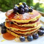 Für die perfekten Zitronen-Blaubeer-Ricotta-Pfannkuchen benötigst du: - 240 g Ricotta-Käse - 125 g Allzweckmehl - 120 ml Milch - 2 große Eier - 50 g Zucker - Schale von 1 Zitrone - 30 ml frischer Zitronensaft - 1 Teelöffel Backpulver - 1/2 Teelöffel Natron - 1/4 Teelöffel Salz - 150 g frische Blaubeeren (oder tiefgefrorene, aufgetaut und abgetropft) - Butter oder Öl zum Braten Wenn du keinen Ricotta hast, probiere Hüttenkäse. Er gibt eine ähnliche Konsistenz. Für glutenfreie Pfannkuchen kannst du glutenfreies Mehl verwenden. Das funktioniert gut. Anstelle von frischen Blaubeeren kannst du gefrorene verwenden. Achte darauf, sie vorher abzutropfen. Wähle frische Blaubeeren für einen süßen Geschmack. Achte auf die Farbe und die Festigkeit. Der Ricotta sollte cremig und nicht wässrig sein. Für die Zitrone: Frisch ist am besten. Die Schale bringt viel Aroma. Vermeide alte, trockene Zitronen. So bekommst du die besten Aromen in deine Pfannkuchen. Zuerst nehme ich eine große Rührschüssel. Dort gebe ich den Ricotta-Käse. Dann kommt die Milch dazu. Ich schlage die zwei großen Eier hinein. Als Nächstes füge ich den frischen Zitronensaft und die Zitronenschale hinzu. Mit einem Schneebesen rühre ich alles gut durch. Ich achte darauf, dass es glatt und cremig wird. Das ist wichtig für die Textur der Pfannkuchen. In einer separaten Schüssel vermische ich das Allzweckmehl, den Zucker, das Backpulver, das Natron und das Salz. Ich nehme mir einen Löffel und rühre alles gut um. Dann füge ich die trockenen Zutaten langsam zu den feuchten Zutaten hinzu. Dabei rühre ich vorsichtig. Es ist okay, wenn der Teig noch ein paar Klümpchen hat. Übermischen macht die Pfannkuchen hart. Ich erhitze eine Antihaftpfanne auf mittlerer Hitze. Dann gebe ich eine kleine Menge Butter oder Öl hinein. Für jeden Pfannkuchen nehme ich etwa 60 ml Teig. Ich gebe ihn in die Pfanne und warte. Nach 2-3 Minuten bilden sich Blasen auf der Oberfläche. Die Ränder sehen fest aus. Dann wende ich den Pfannkuchen. Ich brate ihn weitere 2-3 Minuten, bis er goldbraun ist. Wenn alle Pfannkuchen fertig sind, halte ich sie im Ofen warm. Für die perfekten Lemon Blueberry Ricotta Pancakes ist die Konsistenz des Teigs wichtig. Der Teig sollte dick, aber nicht zu fest sein. Ricotta sorgt für eine cremige Textur. Wenn du die feuchten Zutaten gut vermischst, wird der Teig schön glatt. Achte darauf, dass der Ricotta keine Klumpen hat. Dies hilft, eine gleichmäßige Verteilung der Blaubeeren zu ermöglichen und sorgt für fluffige Pfannkuchen. Übermischung ist der Feind jeder guten Pfannkuchen. Wenn du die trockenen Zutaten zu den feuchten hinzufügst, rühre nur so lange, bis alles verbunden ist. Ein paar Klümpchen sind völlig in Ordnung. Wenn du den Teig zu lange rührst, wird er zäh und die Pfannkuchen verlieren ihren Charme. Denke daran, dass ein zarter Teig für luftige und zarte Pfannkuchen sorgt. Die richtige Temperatur ist entscheidend für das Braten. Erhitze deine Pfanne auf mittlerer Stufe. Wenn es zu heiß ist, verbrennen die Pfannkuchen außen, während sie innen roh bleiben. Ein guter Test ist, ein paar Tropfen Wasser in die Pfanne zu spritzen. Wenn sie sofort tanzen und verdampfen, ist die Pfanne bereit. Verwende Butter oder Öl, um ein Ankleben zu verhindern und einen goldenen Farbton zu erzielen. {{image_4}} Ich liebe es, mit verschiedenen Früchten zu experimentieren. Du kannst die Blaubeeren mit Himbeeren oder Erdbeeren ersetzen. Das bringt neue Aromen. Auch eine Handvoll geriebene Äpfel schmeckt fantastisch. Für ein zusätzliches Zitrusaroma füge etwas Orangen- oder Limettenschale hinzu. Diese kleinen Änderungen machen deine Pfannkuchen spannend. Wenn du glutenfrei kochen möchtest, ist das einfach. Ersetze das Allzweckmehl mit glutenfreiem Mehl. Achte darauf, ein Mehl mit einer guten Bindung zu wählen. Reismehl oder Buchweizenmehl sind gute Optionen. Du kannst auch eine glutenfreie Mehlmischung verwenden. Die Konsistenz bleibt ähnlich, und die Pfannkuchen schmecken trotzdem lecker. Für eine vegane Version brauchst du keinen Ricotta-Käse. Verwende stattdessen Seidentofu oder eine pflanzliche Joghurtalternative. Ersetze die Eier mit einer Mischung aus Leinsamen und Wasser. Ein Esslöffel Leinsamen mit drei Esslöffeln Wasser ergibt ein gutes Ei-Ersatzprodukt. Nutze Pflanzenmilch wie Mandel- oder Hafermilch. So bleiben die Pfannkuchen lecker und fluffig. Um übriggebliebene Pfannkuchen frisch zu halten, lege sie in einen luftdichten Behälter. Stelle sicher, dass sie vollständig abgekühlt sind, bevor du sie lagerst. So vermeidest du, dass sie matschig werden. Du kannst sie auch mit Backpapier zwischen den Schichten trennen. So bleiben sie nicht aneinander kleben. Wenn du Pfannkuchen aufbewahren möchtest, kannst du sie einfrieren. Lege die abgekühlten Pfannkuchen in einen Gefrierbeutel. Vergiss nicht, das Datum darauf zu schreiben. So weißt du, wie lange sie schon eingefroren sind. Zum Auftauen kannst du sie einfach über Nacht im Kühlschrank lassen oder direkt in die Mikrowelle geben. Mikrowelle auf niedriger Stufe verwenden, damit sie nicht trocken werden. Um den besten Geschmack zu erzielen, erwärme die Pfannkuchen in einer heißen Pfanne. Ein paar Minuten auf jeder Seite reichen aus. Du kannst auch den Toaster verwenden, um sie schön knusprig zu machen. So schmecken sie fast wie frisch zubereitet! Um die Pfannkuchen fluffiger zu machen, benutze frische Eier. Trenne die Eier und schlage das Eiweiß steif. Füge das steif geschlagene Eiweiß am Ende vorsichtig zum Teig hinzu. Dies macht die Pfannkuchen leicht und luftig. Achte darauf, nicht zu lange zu rühren, um Luftblasen zu erhalten. Du kannst auch etwas mehr Backpulver hinzufügen. Ja, du kannst andere Beeren verwenden! Himbeeren, Erdbeeren oder sogar Brombeeren passen gut zu diesen Pfannkuchen. Achte darauf, die Beeren gut abzutropfen, wenn sie gefroren sind. Das sorgt für einen tollen Geschmack und eine schöne Farbe. Mische die Beeren vorsichtig in den Teig, um sie nicht zu zerdrücken. Die Pfannkuchen sind im Kühlschrank bis zu drei Tage haltbar. Bewahre sie in einem luftdichten Behälter auf. Du kannst sie auch einfrieren. So bleiben sie bis zu drei Monate frisch. Zum Aufwärmen einfach in der Mikrowelle oder im Toaster leicht rösten. So schmecken sie fast wie frisch gemacht! In diesem Artikel haben wir die besten Zutaten und Tipps für Pfannkuchen behandelt. Wir haben die Vorbereitung, das Braten und die richtigen Techniken besprochen. Auch verschiedene Variationen und Aufbewahrungshinweise waren wichtig. Denke daran, Qualität bei deinen Zutaten zu wählen. So machst du die besten Pfannkuchen. Experimentiere mit neuen Aromen und lass deiner Kreativität freien Lauf. Die Zubereitung wird leichter mit diesen Tricks. Viel Spaß beim Kochen!