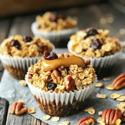 Für diese leckeren Granola-Tassen brauchst du einige wichtige Zutaten. Hier ist die Liste: - 1 ½ Tassen Haferflocken - ½ Tasse gehackte Pekannüsse - 1 Tasse Proteinpulver (Vanille oder unaromatisiert) - ¼ Tasse Ahornsirup - ½ Tasse Mandelbutter (oder eine beliebige Nussbutter) - 1 Teelöffel Vanilleextrakt - ½ Teelöffel Zimt - Eine Prise Salz Diese Zutaten bilden die Basis für die Tassen. Haferflocken geben dir eine gute Textur. Pekannüsse bringen einen tollen Crunch mit. Proteinpulver sorgt für den nötigen Schub. Protein ist wichtig, besonders für Snacks. Das Proteinpulver in diesem Rezept gibt dir einen zusätzlichen Nährstoffkick. Du kannst unaromatisiertes Pulver verwenden. Es passt gut zu den anderen Aromen. Wenn du es süßer magst, nimm Vanillepulver. So bleibt der Geschmack lecker und gesund. Es gibt viele Wege, diese Granola-Tassen zu variieren. Hier sind einige Vorschläge: - ¼ Tasse getrocknete Cranberries (optional) - ¼ Tasse Zartbitterschokoladenstückchen (optional) Die getrockneten Cranberries fügen eine fruchtige Note hinzu. Die Schokoladenstückchen bieten eine süße Überraschung. Du kannst auch andere Trockenfrüchte oder Nüsse verwenden. So machst du die Tassen ganz nach deinem Geschmack! Zuerst nehme ich eine große Schüssel. Ich gebe 1 ½ Tassen Haferflocken hinein. Dann füge ich ½ Tasse gehackte Pekannüsse hinzu. Danach kommt 1 Tasse Proteinpulver dazu. Ich streue ½ Teelöffel Zimt und eine Prise Salz hinein. Ich rühre alles gut um. So stelle ich sicher, dass sich die trockenen Zutaten gleichmäßig verteilen. Jetzt nehme ich eine mikrowellengeeignete Schüssel. Ich gebe ½ Tasse Mandelbutter und ¼ Tasse Ahornsirup hinein. Ich erwärme die Mischung für 15-20 Sekunden in der Mikrowelle. Sie wird leicht flüssig und gut vermischbar. Danach rühre ich 1 Teelöffel Vanilleextrakt ein. Diese Mischung gebe ich über die trockenen Zutaten. Mit einem Spatel vermenge ich alles gut. Die Mischung wird klebrig und gleichmäßig. Ich bereite ein Muffinblech vor. Entweder lege ich Papierförmchen hinein oder sprühe es leicht mit Kochspray ein. Dann nehme ich etwa 2 Esslöffel der Mischung. Ich gebe sie in jede Muffinform und drücke sie fest. Das hilft den Granola-Tassen, ihre Form zu behalten. Danach stelle ich das Blech für mindestens 30 Minuten in den Kühlschrank. So werden die Granola-Tassen fest. Nach dem Kühlen nehme ich sie vorsichtig aus dem Blech. Ich lagere sie in einem luftdichten Behälter. - Wählen Sie frische Zutaten. Frische Haferflocken und Nüsse verbessern den Geschmack. - Messen Sie die Zutaten genau. Jedes Gramm zählt für die perfekte Konsistenz. - Vermeiden Sie zu viel Wärme. Zu heißes Erhitzen der Mandelbutter kann den Geschmack verändern. - Lassen Sie die Mischung gut abkühlen. So bleibt die Konsistenz beim Formen stabil. - Zu wenig Druck beim Formen: Drücken Sie die Mischung fest in die Muffinform. So bleibt die Form besser erhalten. - Ungleichmäßige Verteilung der Zutaten: Rühren Sie die trockenen Zutaten gut durch. So schmeckt jede Tasse gleich gut. - Vergessen, die Muffinform einzufetten: Verwenden Sie entweder Papierförmchen oder Kochspray. Das hilft beim Herausnehmen. - Fügen Sie verschiedene Nüsse hinzu. Mandeln oder Walnüsse bieten neue Texturen. - Experimentieren Sie mit getrockneten Früchten. Rosinen oder Aprikosen sorgen für neue Geschmäcker. - Verwenden Sie verschiedene Proteinpulver. Schokoladen- oder Erdbeergeschmack bringt Abwechslung. - Passen Sie die Süße an. Fügen Sie mehr oder weniger Ahornsirup nach Geschmack hinzu. {{image_4}} Du kannst die Pekannüsse in diesem Rezept leicht ersetzen. Walnüsse, Mandeln oder Haselnüsse passen gut dazu. Jedes Nussaroma bringt einen eigenen Geschmack. Du kannst auch Samen wie Chia oder Leinsamen hinzufügen. Diese geben zusätzlichen Crunch und sind gesund. Die Konsistenz bleibt gleich, aber der Geschmack wird spannend. Ahornsirup ist toll, aber du kannst auch Honig oder Agavendicksaft verwenden. Diese Süßungsmittel haben ähnliche Eigenschaften. Für mehr Geschmack füge Zimt oder Muskatnuss hinzu. Diese Gewürze geben den Granola-Tassen eine besondere Note. Du kannst auch Vanille oder Schokoladenaroma hinzufügen. Das macht die Tassen noch leckerer. Das Rezept nutzt Proteinpulver, das du magst. Vanille ist beliebt, aber du kannst auch Schokoladenpulver nutzen. So erhältst du einen anderen Geschmack. Wenn du keine Proteinpulver magst, verwende Hafermehl. Es ist eine gute Alternative und macht die Tassen trotzdem nahrhaft. Ich empfehle, die Granola-Tassen in einem luftdichten Behälter aufzubewahren. So bleiben sie frisch und lecker. Verwende am besten ein Glas oder eine Plastikbox mit Deckel. Stelle sicher, dass die Tassen nicht zerdrückt werden. Wenn du sie stapelst, lege etwas Backpapier dazwischen. Die Granola-Tassen halten im Kühlschrank etwa eine Woche. Achte darauf, sie gut verschlossen zu lagern. Nach ein paar Tagen könnten sie etwas weicher werden. Das ändert aber nicht den Geschmack! Wenn du sie länger aufbewahren möchtest, siehe den nächsten Abschnitt. Du kannst die Granola-Tassen auch einfrieren. Das geht ganz einfach! Lege sie auf ein Backblech und friere sie für etwa zwei Stunden ein. Danach kannst du sie in einen luftdichten Behälter geben und so bis zu drei Monate aufbewahren. Um sie zu genießen, lasse sie einfach im Kühlschrank auftauen oder erwärme sie kurz in der Mikrowelle. Ja, du kannst die Granola-Tassen vegan machen. Tausche die Mandelbutter gegen eine pflanzliche Nussbutter aus. Nutze Agavendicksaft oder einen anderen pflanzlichen Sirup anstelle von Ahornsirup. Achte darauf, ein veganes Proteinpulver zu verwenden. So bleibt das Rezept rein pflanzlich und lecker. Du kannst viele Zutaten hinzufügen, um die Granola-Tassen zu variieren. Probiere Chiasamen oder Leinsamen für zusätzliche Ballaststoffe. Getrocknete Früchte wie Aprikosen oder Rosinen passen gut. Du kannst auch andere Nüsse verwenden, wie Walnüsse oder Mandeln. Schokoladenstückchen bringen einen süßen Kick. Sei kreativ und finde deine Lieblingskombination! Die Granola-Tassen halten sich bis zu einer Woche im Kühlschrank. Bewahre sie in einem luftdichten Behälter auf, um ihre Frische zu erhalten. Du kannst sie auch länger aufbewahren, wenn du sie einfrierst. So hast du immer einen gesunden Snack bereit! Zusammenfassend haben wir die Hauptzutaten und die Zubereitung der Granola-Tassen besprochen. Ich habe Tipps gegeben, um Fehler zu vermeiden und die perfekte Rezeptvariante zu kreieren. Die Lagerungshinweise helfen dir, die Tassen länger frisch zu halten. Denke daran, dass du die Zutaten nach deinem Geschmack anpassen kannst. Kreativität macht das Kochen spannend. Jetzt kannst du gesunde Granola-Tassen selbst herstellen. Viel Spaß beim Ausprobieren!
