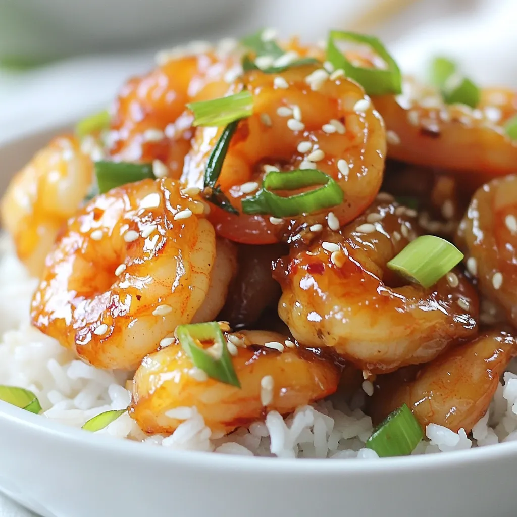 - 450 g Garnelen, geschält und entdarmt - 3 Esslöffel süße Chilisauce - 3 Knoblauchzehen, fein gehackt - 1 Esslöffel frischer Ingwer, gerieben - 2 Esslöffel Sojasauce - 1 Esslöffel Limettensaft - 1 Esslöffel Olivenöl - 1 Teelöffel Sesamöl - 1 Frühlingszwiebel, in Ringe geschnitten (zur Garnitur) - Sesamsamen (zur Garnitur) - Salz und Pfeffer nach Geschmack Wenn Sie keine Garnelen mögen, probieren Sie Hähnchen oder Tofu. Diese passen gut zur süßscharfen Sauce. Für die Chilisauce können Sie auch eine scharfe Sojasauce verwenden, wenn Sie es feuriger mögen. Um das Gericht noch interessanter zu machen, fügen Sie einige Gemüse wie Paprika oder Zucchini hinzu. Diese machen das Gericht bunter und gesünder. Ein Spritzer Limettensaft am Ende verleiht den Garnelen eine frische Note. {{ingredient_image_2}} Um die süßscharfe Knoblauchsauce zu machen, beginne mit einer mittleren Schüssel. Gib die süße Chilisauce, den fein gehackten Knoblauch, den geriebenen Ingwer, die Sojasauce und den Limettensaft hinein. Mische alles gut. Decke die Schüssel ab und stelle sie beiseite. Diese Sauce gibt den Garnelen den besonderen Geschmack. Achte darauf, dass die Konsistenz der Sauce nicht zu flüssig ist. Sie sollte leicht dickflüssig sein, damit sie gut an den Garnelen haftet. Nimm die Garnelen und tupfe sie mit Küchenpapier trocken. Würze sie mit Salz und Pfeffer. Erhitze in einer großen Pfanne das Olivenöl bei mittlerer bis hoher Hitze. Die richtige Hitze ist wichtig, damit die Garnelen schön braten. Gib die Garnelen in die Pfanne und brate sie 2-3 Minuten, bis sie rosa werden. Achte darauf, sie nicht zu lange zu braten. Zu viel Hitze macht sie zäh. Wenn die Garnelen rosa sind, gieße die süßscharfe Knoblauchsauce darüber. Mische alles gut. Lass die Garnelen weitere 2-3 Minuten kochen, bis sie vollständig gar sind und die Sauce leicht eindickt. Das Sesamöl gibt dem Gericht das letzte Finish. Träufle es über die Garnelen und mische erneut vorsichtig. Um das Gericht schön zu präsentieren, serviere die Garnelen auf einem Bett aus Jasminreis oder mit angebratenem Gemüse. Das sieht bunt aus und schmeckt lecker. Träufle die restliche Sauce über die Garnelen für mehr Geschmack. Garnituren wie geschnittene Frühlingszwiebeln und Sesamsamen machen das Gericht ansprechend und frisch. - Temperaturkontrolle und Timing: Die Hitze ist wichtig. Erhitze das Olivenöl bei mittlerer bis hoher Hitze. So werden die Garnelen gleichmäßig und schnell gar. Achte darauf, sie nicht zu lange zu braten. Nach 2-3 Minuten sollten sie rosa sein. - Verwendung frischer Zutaten: Frische Zutaten machen den Unterschied. Verwende frische Garnelen, Ingwer und Knoblauch. Diese Zutaten bringen den besten Geschmack. Sie sind auch gesünder und sorgen für eine bessere Textur. - Fehler, die beim Kochen von Garnelen gemacht werden können: Ein häufiger Fehler ist, Garnelen zu lange zu kochen. Überkochen macht sie gummiartig. Halte dich an die Zeitvorgaben, um zarte Garnelen zu bekommen. - Ratschläge zur Vermeidung von Überkochen: Wenn du die Garnelen in die Pfanne gibst, schaue sie genau an. Sie müssen schnell rosa werden. Nimm sie vom Herd, sobald sie vollständig gar sind. Wenn du unsicher bist, probiere eine Garprobe. Pro Tipps Frische Garnelen: Verwenden Sie frische Garnelen, um den besten Geschmack und die beste Textur zu gewährleisten. Tiefgekühlte Garnelen können auch verwendet werden, sollten jedoch vollständig aufgetaut und trocken getupft werden. Würzen nach Geschmack: Schmecken Sie die Marinade vor dem Kochen ab und passen Sie die Gewürze an, um den perfekten süßen und scharfen Geschmack zu erzielen. Schnelle Garzeit: Überkochen Sie die Garnelen nicht! Sie sind schnell gar, wenn sie rosa werden. Entfernen Sie sie sofort von der Hitze, um eine zähe Textur zu vermeiden. Serviervorschläge: Servieren Sie die Garnelen mit einem Spritzer frischem Limettensaft und frischen Kräutern, um den Geschmack zu intensivieren und das Gericht aufzuwerten. {{image_4}} Für dieses Rezept kannst du auch andere Meeresfrüchte verwenden. Tintenfisch, Jakobsmuscheln oder Muscheln passen gut. Sie nehmen die süßscharfe Sauce toll auf und bringen andere Geschmäcker mit. Wenn du eine vegetarische oder vegane Option suchst, probiere Tofu oder Tempeh. Schneide sie in Stücke und mariniere sie in der süßscharfen Sauce. Die Textur wird angenehm und die Aromen sind köstlich. Beilagen machen das Gericht noch besser. Jasminreis ist eine tolle Wahl. Er ist leicht und nimmt die Sauce gut auf. Auch gebratenes Gemüse wie Brokkoli oder Paprika kann einen schönen Farbkontrast bieten. Zusätzliche Soßen können das Gericht aufpeppen. Probiere Erdnusssoße oder eine scharfe Sriracha-Sauce. Auch ein frischer Limettendip passt gut dazu. Diese Optionen machen das Essen spannend und lecker. Um die übrig gebliebenen Garnelen frisch zu halten, lege sie in einen luftdichten Behälter. Stelle sicher, dass sie gut abgekühlt sind, bevor du sie in den Kühlschrank stellst. So bleiben sie bis zu drei Tage genießbar. Wenn du die Garnelen länger aufbewahren möchtest, kannst du sie einfrieren. Teile sie in Portionen auf und lege sie in Gefrierbeutel. So halten sie bis zu drei Monate. Beim Wiedererwärmen der Garnelen ist es wichtig, die Hitze niedrig zu halten. Erhitze sie in einer Pfanne bei mittlerer Hitze. Füge einen kleinen Spritzer Wasser oder Öl hinzu, um die Garnelen saftig zu halten. Rühre sie häufig um, bis sie warm sind. Vermeide es, sie zu lange zu erhitzen, da sie sonst zäh werden. So bleiben sie zart und lecker. Garnelen sind schnell gar. Die richtige Zeit hängt von der Größe ab. Für normale Garnelen dauert es etwa 4 bis 6 Minuten. Wenn sie klein sind, reichen 2 bis 4 Minuten. Die Garnelen sind gar, wenn sie rosa und fest sind. Achte darauf, sie nicht zu lange zu kochen. Überkochen macht sie zäh. Es gibt viele leckere Beilagen. Hier sind einige meiner Favoriten: - Jasminreis für eine sanfte Basis. - Gebratenes Gemüse wie Brokkoli oder Paprika für Farbe und Geschmack. - Quinoa für eine gesunde, nussige Note. - Knusprige Frühlingsrollen als Snack oder Vorspeise. - Ein frischer Salat mit Limetten-Dressing für einen tollen Kontrast. Diese Beilagen ergänzen die Garnelen perfekt. Sie bieten eine schöne Balance aus Aromen und Texturen. Ja, das Grillen von Garnelen ist einfach und macht Spaß. Hier sind einige Tipps: - Verwende einen Grillkorb, um kleine Garnelen zu halten. - Mariniere die Garnelen in der süßscharfen Knoblauchsauce für mehr Geschmack. - Heize den Grill auf mittlere Temperatur vor. - Grill die Garnelen für etwa 2 bis 3 Minuten pro Seite, bis sie rosa sind. Das Grillen gibt den Garnelen eine rauchige Note, die köstlich ist! Zusammenfassend haben wir hier ein einfaches Rezept für süßscharfe Knoblauchgarnelen erstellt. Wir haben die Zutaten aufgelistet, eine Schritt-für-Schritt-Anleitung gegeben und hilfreiche Tipps geteilt. Variationen und Lagerinformationen bieten dir weitere Möglichkeiten, das Gericht anzupassen. Halte die Hitze im Auge und verwende frische Zutaten für beste Ergebnisse. Jetzt kannst du selbst leckere Garnelen zubereiten und deiner Kreativität freien Lauf lassen. Viel Spaß beim Kochen!