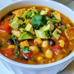 Um die Jalapeño Lime Chicken Soup zuzubereiten, benötigen Sie folgende Zutaten: - 500 g Hähnchenbrustfilet, ohne Haut und Knochen - 1 Esslöffel Olivenöl - 1 mittelgroße Zwiebel, gewürfelt - 3 Knoblauchzehen, fein gehackt - 2 Jalapeños, fein gehackt - 1 Paprika, gewürfelt - 1 Liter Hühnerbrühe - 1 Dose (425 g) schwarze Bohnen, abgespült und abgetropft - 1 Dose (425 g) Mais, abgetropft - 1 Teelöffel gemahlener Kreuzkümmel - 1 Teelöffel geräuchertes Paprikapulver - Saft von 2 Limetten - Salz und Pfeffer nach Geschmack - Frischer Koriander, zum Garnieren - Avocado, gewürfelt - Tortilla-Chips, zum Garnieren Jede Zutat hat ihre eigene Rolle in diesem Gericht. Zum Beispiel: - Hähnchenbrustfilet: Gibt der Suppe ihren Hauptgeschmack und Protein. - Zwiebel und Knoblauch: Diese sorgen für eine tolle Basis. - Jalapeños: Sie bestimmen die Schärfe. Je mehr Sie verwenden, desto schärfer wird die Suppe. - Kreuzkümmel und Paprika: Fügen Sie Tiefe und Geschmack hinzu. Wählen Sie frische Zutaten für den besten Geschmack. Achten Sie besonders auf: - Hähnchen: Kaufen Sie hochwertiges, frisches Hähnchen. Das macht einen großen Unterschied. - Gemüse: Frisches Gemüse bringt mehr Aromen. - Kräuter: Verwenden Sie frischen Koriander für den besten Duft und Geschmack. - Jalapeños: Überprüfen Sie die Schärfe, um sicherzustellen, dass sie zu Ihrem Geschmack passt. Wenn Sie diese Tipps befolgen, wird Ihre Jalapeño Lime Chicken Soup sicher frisch und würzig! {{ingredient_image_2}} 1. Beginne mit einem großen Topf. Erhitze das Olivenöl bei mittlerer Hitze. 2. Füge die gewürfelte Zwiebel hinzu. Dünste sie fünf Minuten lang, bis sie glasig ist. 3. Rühre den gehackten Knoblauch, die Jalapeños und die Paprika ein. Koche alles drei bis vier Minuten weiter. 4. Würze die Hähnchenbrustfilets mit Salz, Pfeffer, Kreuzkümmel und geräuchertem Paprikapulver. 5. Gib die Filets in den Topf und gieße die Hühnerbrühe dazu. Bringe alles zum Kochen. 6. Reduziere die Hitze, decke den Topf ab und lasse die Suppe zwanzig Minuten köcheln. 7. Nimm das Hähnchen aus dem Topf und zerkleinere es mit zwei Gabeln. Gib es zurück in den Topf. 8. Füge die schwarzen Bohnen, den Mais und den Limettensaft hinzu. Rühre alles gut um und lasse es fünf Minuten köcheln. 9. Schmecke die Suppe nach Belieben mit Salz und Pfeffer ab. - Achte darauf, dass das Olivenöl nicht zu heiß wird. - Die Zwiebel sollte weich, aber nicht braun werden. - Wenn du die Suppe schärfer magst, füge mehr Jalapeños hinzu. - Die Limetten sollten frisch sein, um den besten Geschmack zu erzielen. - Vorbereitung: 15 Minuten - Zwiebel dünsten: 5 Minuten - Gemüse kochen: 4 Minuten - Hähnchen kochen: 20 Minuten - Hähnchen zerkleinern: 3 Minuten - Aromen verbinden: 5 Minuten - Gesamtzeit: 45 Minuten Ein häufiger Fehler ist, das Hähnchen zu lange zu kochen. Das Hähnchen kann trocken werden. Achte darauf, die Suppe nur so lange zu köcheln, bis das Hähnchen gar ist. Ein weiterer Fehler ist, die Gewürze nicht früh genug hinzuzufügen. Dadurch können die Aromen nicht gut einziehen. Füge die Gewürze sofort nach dem Anbraten der Zwiebeln und des Knoblauchs hinzu. Die Schärfe der Suppe hängt von den Jalapeños ab. Wenn du es milder magst, entferne die Samen und die Innenschicht. Diese Teile sind am schärfsten. Für mehr Schärfe kannst du zusätzliche Jalapeños hinzufügen oder sogar etwas Chili-Pulver einstreuen. Probiere aus, was dir am besten schmeckt. Serviere die Suppe heiß in tiefen Schalen. Garniere sie mit frischem Koriander, gewürfelter Avocado und Tortilla-Chips. Diese Zutaten bringen Farben und Texturen in dein Gericht. Du kannst auch einen Spritzer Limettensaft darübergeben, um den Geschmack zu verstärken. Pro Tipps Würze das Hähnchen: Für mehr Geschmack das Hähnchenfilet vor dem Kochen mit den Gewürzen einreiben und etwas ruhen lassen. Jalapeño-Anpassung: Die Schärfe der Suppe kann durch die Menge der Jalapeños angepasst werden – teste mit einer kleinen Menge, bevor du mehr hinzufügst. Frische Zutaten: Verwende frische Limetten für den Saft, um den besten Geschmack zu erzielen. Frisch gepresst ist immer besser als aus der Flasche. Crunch-Faktor: Die Tortilla-Chips kurz vor dem Servieren hinzufügen, damit sie knusprig bleiben und nicht durchweichen. {{image_4}} Du kannst diese Suppe leicht anpassen, um sie vegetarisch oder vegan zu machen. Ersetze das Hähnchen durch 500 g gewürfelte Tofu oder Tempeh. Diese Optionen bieten eine tolle Textur. Verwende Gemüsebrühe statt Hühnerbrühe. Das bringt ebenfalls Geschmack und hält die Suppe leicht. Jeder hat andere Vorlieben. Du kannst die Jalapeños nach deinem Schärfegrad anpassen. Möchtest du es milder? Verwende weniger Jalapeños oder entferne die Kerne. Eine andere Paprika bringt Farbe und Geschmack. Nutze gelbe oder grüne Paprika für Abwechslung. Für mehr Protein kannst du Kichererbsen anstelle von schwarzen Bohnen verwenden. Für besondere Anlässe kannst du die Suppe verfeinern. Füge frische Garnelen hinzu, um ein Meeresfrüchte-Gericht zu machen. Oder serviere die Suppe mit einer Limettencreme als Topping. Das gibt einen frischen Kick. Wenn du eine festliche Note möchtest, garnierst du mit frittierten Tortillas oder Käse. Um die Jalapeño Lime Chicken Soup frisch zu halten, bewahre sie in einem luftdichten Behälter auf. Stelle sicher, dass die Suppe vollständig abgekühlt ist, bevor du sie in den Kühlschrank stellst. So vermeidest du Kondenswasser, das die Suppe verwässern könnte. Im Kühlschrank bleibt die Suppe bis zu drei Tage frisch. Wenn du sie länger aufbewahren möchtest, friere sie ein. In einem gut verschlossenen Behälter hält sie sich bis zu drei Monate im Gefrierfach. Achte darauf, etwas Platz im Behälter zu lassen, da sich die Suppe beim Einfrieren ausdehnt. Um die Suppe aufzuwärmen, stelle sie in einen Topf und erhitze sie bei mittlerer Hitze. Rühre regelmäßig um, damit sie gleichmäßig warm wird. Du kannst etwas Wasser oder Brühe hinzufügen, wenn die Suppe zu dick ist. Alternativ kannst du die Suppe auch in der Mikrowelle erwärmen. Verwende eine mikrowellengeeignete Schüssel und decke sie ab, um Spritzer zu vermeiden. Erwärme sie in Intervallen von einer Minute, bis sie heiß ist. Die Schärfe hängt von den Jalapeños ab. Du kannst die Menge anpassen. Wenn du es mild magst, nimm weniger Jalapeños. Für mehr Schärfe, füge mehr hinzu. Die Suppe hat einen tollen Kick, aber nicht zu stark. Ja, du kannst die Suppe im Voraus machen. Koche sie einfach und lasse sie abkühlen. Fülle sie in einen Behälter und stelle sie in den Kühlschrank. Sie schmeckt sogar besser, wenn die Aromen Zeit hatten, sich zu verbinden. Zu dieser Suppe passen viele Beilagen. Hier sind einige Ideen: - Frisches Brot oder Tortillas - Guacamole oder Salsa - Eine einfache grünen Salat - Sour Cream für eine cremige Note - Limettenschnitze für einen zusätzlichen Frischekick Die Zutaten sind der Schlüssel zu einem leckeren Gericht. Wir haben die wichtigsten Angaben und Tipps zur Zubereitung besprochen. Fehler beim Kochen können leicht vermieden werden, wenn du die Ratschläge beachtest. Auch Variationen wie vegane Optionen erweitern dein Repertoire. Die richtige Lagerung schützt die Frische deiner Suppe. Denke immer daran, dass jede Zutat zählt. Mit diesen Tipps wirst du deine Jalapeño Lime Chicken Soup perfekt zaubern und Freude beim Servieren haben.