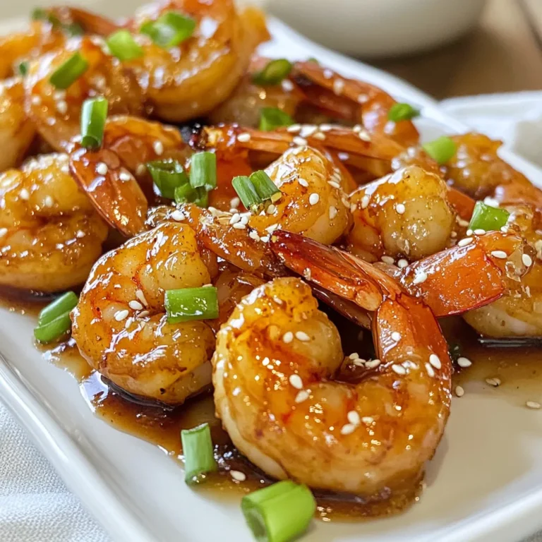 Für die Honigknoblauch Garnelen brauchst du: - 450 g rohe Garnelen, geschält und entdarmt - 60 ml Honig - 45 ml Sojasauce (oder Tamari für glutenfrei) - 2 Knoblauchzehen, gehackt - 1 Teelöffel frischer Ingwer, gerieben - 15 ml Sesamöl - 15 ml Reisessig - 1/2 Teelöffel rote Pfefferflocken (optional für Schärfe) - Salz und Pfeffer nach Geschmack - 30 g Sesamsamen - 2 Frühlingszwiebeln, fein geschnitten (zur Garnitur) Diese Zutaten machen die Garnelen süß und herzhaft. Die Kombination von Honig und Sojasauce ergibt eine köstliche Marinade. Um den Geschmack zu variieren, kannst du Folgendes hinzufügen: - Frische Kräuter wie Koriander oder Petersilie - Limettensaft für eine frische Note - Chili für mehr Schärfe Diese Zutaten bringen zusätzliche Aromen in dein Gericht. Trau dich, kreativ zu sein! Wähle frische Garnelen für das beste Ergebnis. Hier sind einige Tipps: - Achte auf eine klare Farbe und einen frischen Geruch. - Kaufe Garnelen mit Schale, sie behalten mehr Saft. - Wenn du gefrorene Garnelen nimmst, tau sie gut auf, bevor du kochst. Gute Garnelen machen das Gericht noch besser. Achte auf Qualität, um den vollen Geschmack zu genießen. {{ingredient_image_2}} Beginnen Sie, indem Sie eine große Rührschüssel nehmen. Geben Sie den Honig, die Sojasauce, den gehackten Knoblauch, den geriebenen Ingwer, das Sesamöl, den Reisessig und die roten Pfefferflocken hinein. Mischen Sie alles gut mit einem Schneebesen. Dies schafft eine köstliche Marinade. Jetzt kommt der spannende Teil. Fügen Sie die geschälten und entdarmten Garnelen in die Schüssel. Wenden Sie die Garnelen in der Marinade, bis sie gleichmäßig bedeckt sind. Lassen Sie sie mindestens 15 Minuten im Kühlschrank marinieren. Für noch mehr Geschmack können Sie sie bis zu einer Stunde marinieren. Heizen Sie Ihre Heißluftfritteuse auf 200°C (400°F) vor. Dies dauert etwa 5 Minuten. Während die Fritteuse vorheizt, sprühen Sie den Korb leicht mit Kochspray oder bestreichen Sie ihn mit etwas Öl. Dadurch verhindern Sie, dass die Garnelen ankleben. Nachdem die Heißluftfritteuse vorgeheizt ist, legen Sie die marinierten Garnelen in den Korb. Platzieren Sie die Garnelen in einer einzigen Schicht. So garen sie gleichmäßig und werden schön knusprig. Garen Sie die Garnelen 8-10 Minuten lang. Schütteln Sie den Korb einmal während des Garens. Die Garnelen sind fertig, wenn sie rosa und gut durchgegart sind. Nehmen Sie die Garnelen aus der Heißluftfritteuse und bestreuen Sie sie mit Sesamsamen und geschnittenen Frühlingszwiebeln. Servieren Sie sie warm und genießen Sie den köstlichen Geschmack von Honig und Knoblauch! Um die beste Marinade für Honigknoblauch Garnelen zu machen, mische zuerst die flüssigen Zutaten. Nutze frischen Honig und Sojasauce. Füge dann den gehackten Knoblauch und den geriebenen Ingwer hinzu. Diese Zutaten bringen viel Geschmack. Lass die Garnelen mindestens 15 Minuten marinieren. Wenn du Zeit hast, mariniere sie bis zu einer Stunde. Je länger sie marinieren, desto intensiver wird der Geschmack. Für die Heißluftfritteuse ist eine Temperatur von 200°C optimal. Die Garnelen brauchen 8 bis 10 Minuten, um gar zu werden. Schüttle den Korb während des Garens einmal. So garen die Garnelen gleichmäßig. Achte darauf, dass sie rosa und fest sind, wenn du sie herausnimmst. Überprüfe die Garzeit, denn jede Fritteuse kann leicht variieren. Um ein Ankleben der Garnelen zu vermeiden, besprühe den Korb leicht mit Kochspray. Alternativ kannst du etwas Öl auftragen. Stelle sicher, dass die Garnelen in einer einzigen Schicht im Korb liegen. Wenn du zu viele Garnelen auf einmal hinzufügst, kleben sie eher zusammen. Ein wenig Platz sorgt für eine bessere Luftzirkulation und gleichmäßiges Garen. Pro Tipps Marinierzeit verlängern: Lassen Sie die Garnelen länger als 1 Stunde marinieren, um einen intensiveren Geschmack zu erzielen. Garnelen gleichmäßig garen: Stellen Sie sicher, dass die Garnelen in einer einzigen Schicht im Frittierkorb liegen, um ein gleichmäßiges Garen zu gewährleisten. Variationen ausprobieren: Fügen Sie andere Gewürze oder aromatische Zutaten wie Zitronengras oder Koriander hinzu, um den Geschmack zu variieren. Serviervorschläge: Servieren Sie die Garnelen mit Reis oder Gemüse für eine vollständige Mahlzeit und garnieren Sie mit frischen Kräutern. {{image_4}} Um eine süß-scharfe Note zu erhalten, füge mehr rote Pfefferflocken hinzu. Diese kleinen Flakes geben den Garnelen einen schönen Kick. Du kannst auch frische Jalapeños in die Marinade geben. Das bringt mehr Schärfe und Frische. Achte darauf, die Menge nach deinem Geschmack anzupassen. So wird jedes Stück gleichmäßig gewürzt. Gemüse kann die Garnelen noch leckerer machen. Füge Paprika, Zucchini oder Brokkoli hinzu. Schneide das Gemüse in kleine Stücke. Mariniere es zusammen mit den Garnelen. So erhalten die Garnelen und das Gemüse den gleichen tollen Geschmack. Das sorgt für mehr Farbe und Nährstoffe auf deinem Teller. Wenn du glutenfrei kochen möchtest, verwende Tamari anstelle von Sojasauce. Tamari hat einen ähnlichen Geschmack, ist aber glutenfrei. Achte darauf, dass alle anderen Zutaten ebenfalls glutenfrei sind. So kannst du die Garnelen ohne Bedenken genießen. Diese Version schmeckt genauso gut und passt zu jedem Gericht. Wenn du Reste von deinen Honigknoblauch Garnelen hast, bewahre sie richtig auf. Lege die Garnelen in einen luftdichten Behälter. Stelle sicher, dass sie gut abgekühlt sind, bevor du sie in den Kühlschrank stellst. So bleiben sie frisch. Du kannst die Garnelen bis zu drei Tage im Kühlschrank aufbewahren. Achte darauf, sie nicht länger als nötig stehen zu lassen, um den besten Geschmack zu erhalten. Um Garnelen einzufrieren, beginne mit der Vorbereitung. Lege die abgekühlten Garnelen in einen gefrierfesten Beutel. Drücke die Luft heraus, bevor du ihn schließt. So verhinderst du Frost. Du kannst die Garnelen bis zu drei Monate im Gefrierfach aufbewahren. Wenn du sie auftauen möchtest, lege sie einfach in den Kühlschrank über Nacht. So bleiben sie saftig und zart. Um die Garnelen aufzuwärmen, nutze die Heißluftfritteuse oder die Pfanne. Erhitze die Garnelen bei mittlerer Hitze. So bleiben sie knusprig und schmecken frisch. Du kannst auch eine kleine Menge Öl hinzufügen, um die Garnelen wieder saftig zu machen. In der Mikrowelle werden sie oft gummiartig. Vermeide es, sie zu lange zu erhitzen. 2-3 Minuten reichen meist aus, um sie warm zu bekommen. Du kannst die Garnelen mindestens 15 Minuten marinieren. Für mehr Geschmack empfehle ich, sie bis zu 1 Stunde im Kühlschrank zu lassen. So ziehen die Aromen besser ein. Wenn du die Garnelen länger marinierst, achte darauf, sie nicht zu überziehen. Zu lange in der Marinade kann die Textur der Garnelen ändern. Ja, du kannst gefrorene Garnelen verwenden. Stelle sicher, dass du sie zuerst auftauen lässt. Lege sie einfach in kaltes Wasser für etwa 15-20 Minuten. Nach dem Auftauen, tupfe die Garnelen trocken, bevor du sie in die Marinade gibst. So bleibt die Marinade gut haften und der Geschmack wird besser. Es gibt viele tolle Beilagen, die du servieren kannst. Hier sind einige Vorschläge: - Reis oder Quinoa: Beide sind leicht und passen gut. - Gedünstetes Gemüse: Brokkoli oder Zucchini sind frisch und knackig. - Salat: Ein einfacher grüner Salat bringt Farbe auf den Tisch. - Knoblauchbrot: Das gibt einen tollen Geschmack und ist einfach zu machen. Diese Beilagen ergänzen die Aromen der Honigknoblauch Garnelen perfekt. Der Blogbeitrag zeigt, wie man köstliche Honigknoblauch Garnelen zubereitet. Wir haben die Haupt- und optionale Zutaten besprochen. Die Auswahl der besten Garnelen ist ebenfalls wichtig. Dann folgt die Schritt-für-Schritt-Anleitung zum Marinieren und Garen im Air Fryer. Ich hoffe, die Tipps zur Marinade, Garzeit und Abwechslung helfen dir. Denke daran, wie du Reste aufbewahrst und aufwärmst. Honigknoblauch Garnelen sind einfach, lecker und perfekt für jede Mahlzeit. Viel Spaß beim Kochen!