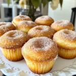 Für die perfekten Zimt-Zucker Donut Muffins brauchen Sie einfache Zutaten. Hier sind die Hauptzutaten: - 1 ½ Tassen Weizenmehl - 1 Teelöffel Backpulver - ½ Teelöffel Natron - ½ Teelöffel Salz - 1 Teelöffel gemahlener Zimt - ⅓ Tasse Zucker - 1 großes Ei - ½ Tasse Vollmilch - ⅓ Tasse ungesüßtes Apfelmus - 2 Esslöffel ungesalzene Butter, geschmolzen - 1 Teelöffel Vanilleextrakt - ½ Tasse Zucker (zum Wälzen) - 1 Esslöffel gemahlener Zimt (zum Wälzen) Diese Zutaten machen die Muffins weich und lecker. Das Apfelmus hält die Muffins feucht und gibt einen tollen Geschmack. Es gibt viele Möglichkeiten, Ihre Muffins zu variieren. Hier sind einige Ideen: - Fügen Sie einige Schokoladenstückchen hinzu, wenn Sie Schokolade lieben. - Verwenden Sie Mandeln oder Walnüsse für mehr Crunch. - Ersetzen Sie Weizenmehl durch eine glutenfreie Mischung, wenn nötig. - Experimentieren Sie mit verschiedenen Gewürzen wie Muskatnuss oder Ingwer. Diese Alternativen machen das Rezept noch vielseitiger. Sie können kreativ werden und Ihren persönlichen Touch hinzufügen. Die Nährwerte für einen Muffin sind grob: - Kalorien: etwa 150 - Fett: 5g - Kohlenhydrate: 23g - Eiweiß: 2g Diese Muffins sind eine süße Leckerei. Genießen Sie sie als Snack oder zum Frühstück. Sie sind einfach zu machen und schmecken großartig! {{ingredient_image_2}} Heize deinen Ofen auf 175°C vor. Fette ein Muffinblech ein oder lege es mit Muffinförmchen aus. Diese Schritte sind wichtig, um die Muffins gleichmäßig zu backen und leicht herauszunehmen. In einer Schüssel mische die trockenen Zutaten: - 1 ½ Tassen Weizenmehl - 1 Teelöffel Backpulver - ½ Teelöffel Natron - ½ Teelöffel Salz - 1 Teelöffel gemahlener Zimt In einer anderen Schüssel vermenge die nassen Zutaten: - ⅓ Tasse Zucker - 1 großes Ei - ½ Tasse Vollmilch - ⅓ Tasse ungesüßtes Apfelmus - 2 Esslöffel ungesalzene Butter, geschmolzen - 1 Teelöffel Vanilleextrakt Rühre die nassen Zutaten gut um, bis sie glatt sind. Mische dann die trockenen Zutaten vorsichtig unter. Achte darauf, nicht zu mixen, denn Klumpen sind in Ordnung. Verteile den Teig gleichmäßig auf das Muffinblech. Fülle jede Mulde etwa zu 2/3. Backe die Muffins 15-18 Minuten lang. Prüfe mit einem Zahnstocher, ob sie fertig sind. Während die Muffins backen, mische ½ Tasse Zucker mit 1 Esslöffel Zimt für das Wälzen. Nach dem Backen lasse die Muffins 5 Minuten abkühlen. Wälze sie dann in der Zimt-Zucker-Mischung, solange sie warm sind. Lass sie auf einem Kuchengitter vollständig abkühlen, bevor du sie servierst. Um die besten Zimt-Zucker Muffins zu machen, ist es wichtig, den Teig nicht zu übermixen. Übermäßiges Mischen macht die Muffins hart und zäh. Wenn Sie die trockenen Zutaten in die nassen mischen, verwenden Sie einen großen Löffel oder einen Spatel. Rühren Sie nur so lange, bis alles gerade so vermischt ist. Ein paar Klumpen im Teig sind völlig in Ordnung. Das sorgt für eine lockere, luftige Textur. Die richtige Backzeit und Temperatur sind entscheidend. Heizen Sie Ihren Ofen auf 175°C vor. Backen Sie die Muffins für 15 bis 18 Minuten. Um zu prüfen, ob sie fertig sind, stechen Sie einen Zahnstocher in die Mitte eines Muffins. Wenn er sauber herauskommt, sind die Muffins fertig. Achten Sie darauf, die Muffins nicht zu lange im Ofen zu lassen. Sonst werden sie trocken. Lassen Sie die Muffins nach dem Backen etwa 5 Minuten in der Form abkühlen. Das hilft, dass sie nicht auseinanderfallen. Danach nehmen Sie sie vorsichtig heraus und wälzen sie sofort in der Zimt-Zucker-Mischung. Dadurch bleibt die Außenseite süß und knusprig. Lassen Sie die Muffins auf einem Kuchengitter vollständig abkühlen. So bekommen sie die beste Textur und bleiben frisch. Pro Tipps Frische Zutaten: Verwenden Sie frische Zutaten, insbesondere Eier und Milch, um den besten Geschmack und die beste Textur zu erzielen. Teig nicht übermixen: Achten Sie darauf, den Teig nur so lange zu mischen, bis die Zutaten gerade kombiniert sind. Übermixen kann zu dichten Muffins führen. Warm genießen: Servieren Sie die Muffins warm, um das volle Aroma und die weiche Textur zu erleben. Variationen ausprobieren: Experimentieren Sie mit verschiedenen Aromen, wie Schokoladenstückchen oder Nüssen, um Ihrer Kreation eine persönliche Note zu verleihen. {{image_4}} Eine tolle Idee ist, Obst in die Zimt-Zucker Muffins zu mischen. Äpfel oder Birnen passen sehr gut. Diese Früchte machen die Muffins saftiger und geben einen frischen Geschmack. Du kannst etwa eine Tasse klein geschnittenes Obst hinzufügen. Es ist wichtig, das Obst gut zu verteilen, damit jeder Biss lecker ist. Ich empfehle, die Früchte leicht zu mehlen, damit sie nicht im Teig sinken. Wenn du Schokolade liebst, versuche schokoladige Zimt Muffins zu machen. Füge einfach eine halbe Tasse Schokoladenstückchen zum Teig hinzu. Die Kombination aus Zimt und Schokolade ist einfach köstlich. Diese Muffins sind perfekt für einen süßen Snack oder zum Frühstück. Du kannst die Schokoladenstückchen auch mit Zimt-Zucker bestreuen, um den Geschmack zu verstärken. Für eine glutenfreie Variante kannst du eine Mischung aus glutenfreiem Mehl verwenden. Achte darauf, dass das Mehl Xanthan enthält, um die Struktur der Muffins zu verbessern. Du kannst auch Mandeln oder Kokosmehl ausprobieren. Diese Mehle geben den Muffins einen besonderen Geschmack. Stelle sicher, dass du die anderen Zutaten anpasst, um die richtige Konsistenz zu erreichen. Glutenfreie Muffins sind ebenso lecker und einfach zu machen! Frische Zimt-Zucker Muffins bleiben am besten in einem luftdichten Behälter. Legen Sie die Muffins in den Behälter, wenn sie ganz abgekühlt sind. So bleibt ihre feuchte Textur erhalten. Die Muffins halten sich bei Raumtemperatur etwa 2 bis 3 Tage. Wenn Sie Muffins aufbewahren möchten, können Sie sie auch einfrieren. Wickeln Sie die Muffins einzeln in Frischhaltefolie. Legen Sie die eingewickelten Muffins dann in einen gefrierfesten Beutel. So bleiben sie bis zu 3 Monate frisch. Zum Auftauen einfach die Muffins über Nacht im Kühlschrank lassen. Für die besten Ergebnisse essen Sie die Muffins frisch. Wenn Sie Reste haben, genießen Sie sie am nächsten Tag. Sie können die Muffins leicht aufwärmen. Dazu einfach für 10 Sekunden in die Mikrowelle legen. So schmecken sie fast wie frisch gebacken! Zimt-Zucker Muffins sind frisch am besten. Lagern Sie sie in einem luftdichten Behälter. Bei Raumtemperatur bleiben sie etwa 2 bis 3 Tage gut. Im Kühlschrank halten sie bis zu einer Woche. Für längere Frische, frieren Sie die Muffins ein. So bleiben sie bis zu 3 Monate lecker. Ja, Sie können den Zucker ersetzen! Verwenden Sie Honig oder Ahornsirup. Diese Süßungsmittel geben den Muffins einen besonderen Geschmack. Denken Sie daran, die Menge anzupassen, da sie flüssiger sind. Eine gute Faustregel: Reduzieren Sie die Flüssigkeit im Rezept leicht. Experimentieren macht Spaß und hilft Ihnen, Ihren Lieblingsgeschmack zu finden. Ja, die Muffins sind auch ohne Ei möglich! Ersetzen Sie das Ei durch ¼ Tasse Apfelmus oder 1 Esslöffel Chiasamen, die in Wasser eingeweicht wurden. Diese Alternativen sorgen für die nötige Feuchtigkeit. Ihre Muffins bleiben fluffig und lecker. So können auch Veganer oder Menschen mit Allergien die Muffins genießen! Zimt-Zucker Donut Muffins sind einfach und lecker. Wir haben die besten Zutaten und Schritte besprochen. Auch Tricks für perfekte Muffins fehlen nicht. Variationen zeigen, wie kreativ Sie sein können. Schließlich haben wir auch gesagt, wie Sie Muffins lagern und aufbewahren. Experimentieren Sie mit Rezepten und genießen Sie frische Muffins. Kochen macht Spaß und schmeckt gut. Bleiben Sie neugierig und lassen Sie Ihren Ideen freien Lauf!