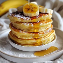 - 1 Tasse Weizenmehl - 2 Esslöffel Zucker - 1 Teelöffel Backpulver - 1/2 Teelöffel Natron - 1/4 Teelöffel Salz Ich verwende Weizenmehl für die Basis. Es gibt den Pfannkuchen Struktur. Zucker süßt die Mischung. Backpulver und Natron helfen beim Aufgehen. Salz bringt den Geschmack hervor. - 1 Tasse Buttermilch - 1 großes Ei - 2 Esslöffel geschmolzene Butter Buttermilch macht die Pfannkuchen weich und feucht. Das Ei bindet die Zutaten. Geschmolzene Butter fügt Geschmack hinzu und macht die Pfannkuchen reichhaltig. - 2 reife Bananen, der Länge nach in Scheiben geschnitten - 2 Esslöffel brauner Zucker - 1 Teelöffel Zimt Reife Bananen sind süß und weich. Brauner Zucker hilft beim Karamellisieren und gibt einen tiefen Geschmack. Zimt fügt ein warmes Aroma hinzu, das die Bananen perfekt ergänzt. {{ingredient_image_2}} - Mische in einer großen Schüssel: - 1 Tasse Weizenmehl - 2 Esslöffel Zucker - 1 Teelöffel Backpulver - 1/2 Teelöffel Natron - 1/4 Teelöffel Salz - In einer anderen Schüssel, rühre 1 Tasse Buttermilch, 1 großes Ei und 2 Esslöffel geschmolzene Butter glatt. - Gib die feuchten Zutaten zu den trockenen. Mische sanft, bis alles gerade vermischt ist. Lass den Teig 10 Minuten ruhen. - Erhitze ein Stück Butter in einer Pfanne bei mittlerer Hitze. - Füge 2 reife Bananen, 2 Esslöffel braunen Zucker und 1 Teelöffel Zimt hinzu. - Koche die Mischung 2-3 Minuten lang, bis die Bananen goldbraun sind. Nimm sie von der Hitze und stelle sie beiseite. - Gieße 1/4 Tasse Teig in die Pfanne für jeden Pfannkuchen. - Backe sie 2-3 Minuten, bis Blasen auf der Oberfläche erscheinen. - Wende die Pfannkuchen und backe sie weitere 1-2 Minuten, bis sie goldbraun sind. - Staple die fertigen Pfannkuchen und lege einige karamellisierte Bananenscheiben darauf. - Rühre den Teig nicht zu stark. Übermixen macht die Pancakes zäh und schwer. - Stelle die Hitze genau ein. Zu hohe Hitze verbrennt die Außenseite, während die Innenseite roh bleibt. - Achte auf die richtige Temperatur für die Bananen. Zu niedrige Hitze lässt sie nicht karamellisieren. - Passe die Menge des Zuckers an. Für mehr Süße kannst du mehr braunen Zucker verwenden. - Richte die Pancake-Stäbchen auf einem großen Teller an. Das sieht toll aus und macht Spaß. - Verwende Ahornsirup zum Dippen. Der süße Geschmack passt perfekt zu den karamellisierten Bananen. Diese Tipps helfen dir, die besten karamellisierten Bananen-Pfannkuchen Dippers zu machen! Pro Tipps Mehl sieben: Durch das Sieben des Mehls wird der Pancaketeig leichter und luftiger, was zu fluffigeren Pfannkuchen führt. Bananen richtig karamellisieren: Achten Sie darauf, die Bananen nicht zu lange zu garen, damit sie ihre Form behalten und nicht zu Brei werden. Teig ruhen lassen: Lassen Sie den Teig nach dem Mischen für 10 Minuten ruhen, damit das Backpulver seine volle Wirkung entfalten kann und die Pfannkuchen fluffiger werden. Pfanne vorheizen: Eine gut vorgeheizte Pfanne sorgt dafür, dass die Pfannkuchen gleichmäßig gebräunt werden und nicht an der Oberfläche kleben bleiben. {{image_4}} Möchten Sie Ihre Pfannkuchen anpassen? Hier sind einige Optionen. - Glutenfreies Mehl verwenden: Tauschen Sie Weizenmehl gegen glutenfreies Mehl. So bleibt der Geschmack toll, auch ohne Gluten. - Pflanzliche Milchalternativen: Statt Buttermilch nutzen Sie Mandel-, Soja- oder Hafermilch. Diese Optionen sind gesund und lecker. Ein wenig Kreativität kann den Geschmack verbessern. - Vanilleextrakt hinzufügen: Ein Teelöffel Vanilleextrakt bringt eine süße Note. Es macht die Pfannkuchen aromatischer. - Schokoladenstückchen einmischen: Fügen Sie Schokoladenstückchen zum Teig hinzu. Sie schmelzen beim Braten und verleihen einen tollen Geschmack. Die richtigen Beilagen machen das Essen besser. - Früchte der Saison: Servieren Sie frische Beeren oder geschnittene Äpfel. Diese Früchte passen gut zu den Pfannkuchen. - Joghurt oder Quark zum Dippen: Ein Becher Joghurt oder Quark macht das Dippen spannend. Es bringt Cremigkeit und einen leichten Geschmack. Kühlschrank: Tipps zur Aufbewahrung Um die Pfannkuchen frisch zu halten, lege sie in einen luftdichten Behälter. Du kannst sie auch zwischen Schichten von Backpapier legen, um ein Kleben zu verhindern. So bleiben sie bis zu drei Tage gut. Einfrieren: Vorgehensweise für längere Haltbarkeit Für längere Lagerung, friere die Pfannkuchen ein. Lege sie auf ein Blech, bis sie fest sind. Danach kannst du sie in einen Gefrierbeutel geben. Sie halten bis zu zwei Monate. Achte darauf, das Datum darauf zu schreiben. Optimale Methoden zum Erwärmen Um die Pfannkuchen aufzuwärmen, benutze eine Pfanne oder einen Toaster. Erhitze sie bei mittlerer Hitze. So bleiben sie knusprig. In der Mikrowelle kannst du sie auch in 20-Sekunden-Intervallen aufwärmen. Beibehaltung der Textur und des Geschmacks Füge ein wenig Butter hinzu, wenn du sie in der Pfanne erwärmst. Das gibt ihnen einen tollen Geschmack. Achte darauf, sie nicht zu lange zu erhitzen, damit sie nicht trocken werden. Um fluffigere Pancakes zu bekommen, gibt es einige Tricks. Du kannst mehr Backpulver hinzufügen. Ein Teelöffel mehr kann viel bewirken. Auch das Trennen von Eiweiß und Eigelb hilft. Schlage das Eiweiß steif und hebe es am Ende unter den Teig. Eine weitere Methode ist, den Teig kurz ruhen zu lassen. So kann das Gluten entspannen und die Pancakes werden lockerer. Ja, du kannst das Rezept leicht vegan machen. Ersetze die Buttermilch durch pflanzliche Milch. Auch das Ei kannst du durch einen Esslöffel Apfelmus oder eine halbe zerdrückte Banane ersetzen. Für die Butter verwende vegane Margarine. Achte darauf, dass der braune Zucker vegan ist, da manche Sorten mit Knochenmehl verarbeitet werden. Die Pancakes halten sich im Kühlschrank etwa drei Tage. Bewahre sie in einem luftdichten Behälter auf. Du kannst sie auch einfrieren. Lege ein Stück Backpapier zwischen die Pancakes. So kleben sie nicht zusammen. Zum Aufwärmen lege sie in die Mikrowelle oder in eine Pfanne. Achte darauf, sie nicht zu lange zu erhitzen, damit sie nicht trocken werden. Dieses Rezept für Bananen-Pancakes ist einfach und lecker. Wir haben alle Hauptzutaten, Schritt-für-Schritt-Anleitungen, Tipps und Variationen durchgenommen. Du kannst die Pancakes fluffig machen oder anpassen, um sie vegan zu genießen. Achte auch auf die richtige Lagerung, damit sie frisch bleiben. Diese Pancakes werden deine Familie begeistern. Probiere es aus und genieße jede Portion!