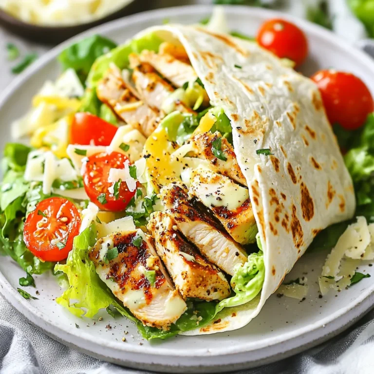 Für die Cajun Chicken Caesar Wraps benötigen Sie: - 2 Hähnchenbrustfilets, entbeint und ohne Haut - 2 Esslöffel Cajun-Gewürzmischung - 1 Esslöffel Olivenöl - 4 große Mehl-Tortillas - 2 Tassen Römersalat, grob gehackt - 1/2 Tasse Kirschtomaten, halbiert - 1/4 Tasse geriebener Parmesan - 1/3 Tasse Caesar-Dressing - Frisch gemahlener schwarzer Pfeffer nach Geschmack Diese Zutaten sorgen für einen tollen Geschmack und eine schöne Textur. Die Rezeptur ergibt vier Wraps. Jeder Wrap ist eine perfekte Portion. Sie sind groß genug für ein schnelles Mittagessen oder ein leichtes Abendessen. Wenn Sie mehr Personen haben, können Sie die Zutaten leicht verdoppeln. So erhält jeder einen eigenen Wrap. Achten Sie beim Kauf der Zutaten auf Frische. Wählen Sie: - Hähnchenbrust: Sie sollte rosa und fest sein. Vermeiden Sie Hähnchen mit grauen Stellen. - Römersalat: Blätter sollten knackig und grün sein. Gelbe oder braune Blätter sind alt. - Kirschtomaten: Suchen Sie nach festen, glänzenden Tomaten. Sie sollten einen süßen Duft haben. - Parmesan: Frisch geriebener Käse ist besser als abgepackter. Er hat mehr Geschmack. Frische Zutaten machen einen großen Unterschied in Ihrem Gericht. Sie sorgen für mehr Geschmack und eine bessere Präsentation. {{ingredient_image_2}} Zuerst marinieren wir das Hähnchen. Nehmen Sie zwei Hähnchenbrustfilets. Mischen Sie in einer kleinen Schüssel zwei Esslöffel Cajun-Gewürzmischung mit einem Esslöffel Olivenöl. Diese Mischung wird zur Marinade. Verteilen Sie die Paste gleichmäßig auf den Hähnchenfilets. Lassen Sie das Hähnchen mindestens 30 Minuten einziehen. So wird der Geschmack intensiver. Heizen Sie nun den Grill oder eine Grillpfanne vor. Die Hitze sollte mittel bis hoch sein. Legen Sie die marinierten Hähnchenfilets auf den Grill. Grillen Sie sie etwa 5 bis 7 Minuten pro Seite. Die Innentemperatur sollte 75 °C (165 °F) erreichen. Sehen Sie die Grillstreifen? Das zeigt, dass das Hähnchen perfekt ist. Nach dem Grillen lassen Sie es fünf Minuten ruhen. So bleibt es saftig. Während das Hähnchen ruht, bereiten wir die Füllung vor. Nehmen Sie eine große Schüssel. Fügen Sie zwei Tassen grob gehackten Römersalat hinzu. Teilen Sie eine halbe Tasse Kirschtomaten und geben Sie sie in die Schüssel. Streuen Sie ein Viertel Tasse geriebenen Parmesan dazu. Gießen Sie ein Drittel Tasse Caesar-Dressing über alles. Mischen Sie gut, damit der Salat gleichmäßig bedeckt ist. Jetzt formen wir die Wraps. Legen Sie eine große Mehl-Tortilla auf eine saubere Fläche. Geben Sie eine großzügige Menge der Hähnchen-Caesar-Mischung in die Mitte. Klappen Sie die Seiten der Tortilla ein und rollen Sie sie von unten nach oben. Achten Sie darauf, dass der Wrap fest ist. Wiederholen Sie diesen Schritt mit den restlichen Tortillas. Für extra Geschmack können Sie die Wraps noch einmal grillen. Grillen Sie sie für etwa eine Minute auf jeder Seite. So werden sie knusprig. Schneiden Sie jeden Wrap diagonal in zwei Hälften. Servieren Sie sie warm. Garnieren Sie nach Wunsch mit extra Parmesan und frisch gemahlenem schwarzem Pfeffer. So wird jedes Gericht zum Genuss! Ein häufiger Fehler ist, das Hähnchen nicht lange genug zu marinieren. Wenn Sie die Cajun-Gewürzmischung und das Olivenöl richtig vermengen, wird das Hähnchen saftiger. Lassen Sie es mindestens 30 Minuten marinieren. So zieht der Geschmack besser ein. Ein anderer Fehler ist, das Hähnchen zu früh vom Grill zu nehmen. Achten Sie darauf, dass die Innentemperatur 75 °C erreicht. Nur so bleibt das Hähnchen zart und schmackhaft. Um die Marinierzeit zu optimieren, nutzen Sie die Zeit, während das Hähnchen ruht. Bereiten Sie die Salatmischung vor. So sparen Sie Zeit und machen alles effizienter. Ich empfehle, die Marinade am Abend vorher vorzubereiten. So hat das Hähnchen noch mehr Zeit, um den Geschmack zu absorbieren. Dies bringt einen intensiveren Cajun-Geschmack in Ihre Wraps. Grillen Sie das Hähnchen bei mittlerer bis hoher Hitze. Legen Sie das Hähnchen auf den Grill, wenn er heiß ist. Wenden Sie das Hähnchen nur einmal. So erhalten Sie die besten Grillstreifen und eine schöne Kruste. Lassen Sie das Hähnchen nach dem Grillen ruhen. Dies hilft, die Säfte im Fleisch zu halten. Wenn Sie die Wraps zusätzlich grillen, werden sie knuspriger und leckerer. Pro Tipps Hähnchen marinieren: Lassen Sie das Hähnchen mindestens 30 Minuten in der Cajun-Marinade ziehen, um den besten Geschmack zu erzielen. Idealerweise über Nacht marinieren. Die richtige Temperatur: Verwenden Sie ein Fleischthermometer, um sicherzustellen, dass das Hähnchen eine Innentemperatur von 75 °C (165 °F) erreicht, um optimale Sicherheit und Zartheit zu gewährleisten. Wraps aufwärmen: Grillen Sie die Wraps nach dem Füllen für eine Minute auf jeder Seite, um eine knusprige Textur zu erreichen und den Geschmack zu intensivieren. Variation hinzufügen: Fügen Sie zusätzliche Zutaten wie Avocado, Paprika oder Oliven für mehr Geschmack und Textur hinzu. Experimentieren Sie mit verschiedenen Dressings für Abwechslung. {{image_4}} Für eine vegetarische Variante der Cajun Chicken Caesar Wraps können Sie Tofu oder Tempeh verwenden. Schneiden Sie den Tofu in Streifen und marinieren Sie ihn mit der gleichen Cajun-Gewürzmischung. Grillen Sie den Tofu wie das Hähnchen. Alternativ können Sie auch gegrillte Gemüse wie Paprika, Zucchini und Auberginen verwenden. Sie bringen tollen Geschmack und Textur in die Wraps. Wenn Sie es schärfer mögen, fügen Sie etwas Cayennepfeffer oder eine scharfe Sauce hinzu. Diese Zutaten geben den Wraps einen zusätzlichen Kick. Eine weitere Option ist es, frischen Jalapeño in die Füllung zu geben. Experimentieren Sie mit verschiedenen Gewürzen, um Ihren individuellen Geschmack zu treffen. Für glutenfreie Wraps können Sie Maistortillas verwenden. Diese sind leicht und haben eine tolle Textur. Achten Sie darauf, dass das Caesar-Dressing ebenfalls glutenfrei ist. Viele Marken bieten jetzt glutenfreie Dressings an. So genießen Sie die Wraps ohne Bedenken und ganz nach Ihrem Geschmack. Um die Wraps frisch zu halten, lege sie in einen luftdichten Behälter. Du kannst auch Frischhaltefolie verwenden. So bleibt der Geschmack erhalten und sie trocknen nicht aus. Stelle sicher, dass die Wraps gut abgekühlt sind, bevor du sie lagerst. Im Kühlschrank bleiben die Wraps bis zu drei Tage frisch. Nach dieser Zeit kann der Salat matschig werden. Achte darauf, die Wraps gut abzudecken, damit sie nicht den Geruch anderer Lebensmittel aufnehmen. Du kannst die Wraps auch einfrieren. Wickele sie gut in Frischhaltefolie und lege sie in einen Gefrierbeutel. So halten sie sich bis zu drei Monate. Um sie aufzutauen, lasse sie einfach über Nacht im Kühlschrank. Danach kannst du sie kurz auf dem Grill erwärmen, um sie wieder knusprig zu machen. Sie können die Wraps bis zu 24 Stunden im Voraus machen. Wickeln Sie sie fest in Frischhaltefolie. Lagern Sie sie im Kühlschrank. Achten Sie darauf, das Hähnchen gut abkühlen zu lassen, bevor Sie die Wraps füllen. So bleibt die Tortilla frisch und weich. Wenn Sie die Wraps länger lagern möchten, machen Sie sie besser ohne das Dressing. Fügen Sie das Dressing erst kurz vor dem Servieren hinzu. Ja, Sie können ein einfaches Caesar-Dressing selbst machen. Mischen Sie 2 Esslöffel Dijon-Senf, 1 Knoblauchzehe, den Saft einer Zitrone und 1 Teelöffel Worcestershiresauce. Geben Sie 1/2 Tasse Olivenöl dazu und rühren Sie gut um. Fügen Sie geriebenen Parmesan und Pfeffer nach Geschmack hinzu. Dies gibt Ihrem Wrap einen frischen und hausgemachten Geschmack. Zu Cajun Chicken Caesar Wraps passen viele Beilagen gut. Hier sind einige Vorschläge: - Süßkartoffelpommes - Gemischter grüner Salat - Maiskolben - Knusprige Chips Diese Beilagen ergänzen die Aromen der Wraps und machen das Essen noch köstlicher. Dieser Blogbeitrag gab dir alle Infos zu herzhafter Wrap-Zubereitung. Wir haben die Zutaten und die perfekten Portionen besprochen. Du lernst, frische Zutaten auszuwählen und typische Fehler zu vermeiden. Danach haben wir die Schritte von Marinieren bis Servieren übernommen. Ich teilte auch Varianten und Lagerhinweise. Du kannst viele Wege finden, diese Wraps an deinen Geschmack anzupassen. Experimentiere mit frischen Ideen! So sorgst du für große Freude bei jedem Essen.