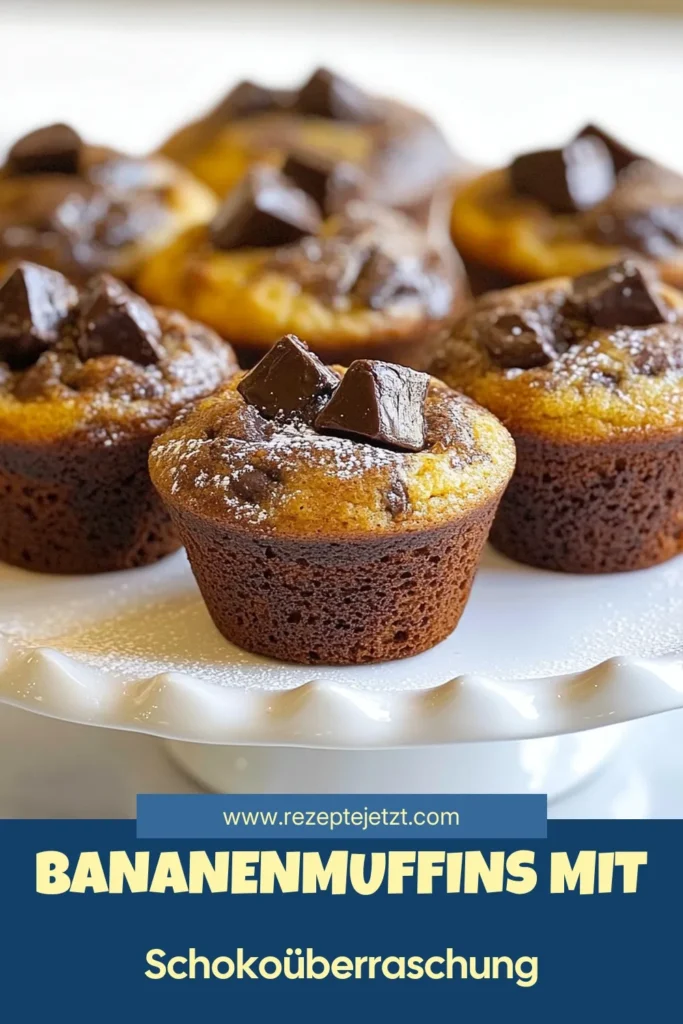 Entdecke unser köstliches Bananenmuffins Rezept mit Schokoladenstückchen! Diese einfachen Muffins mit Bananen sind nicht nur lecker, sondern auch gesund dank Kokosöl. Perfekt für jede Gelegenheit – ob zum Frühstück oder als Snack. Lass dir diese Schokoladenstückchen Muffins nicht entgehen und probiere sie jetzt aus! Speichere dieses Rezept für später! #Bananenmuffins #GesundeMuffins #MuffinsMitKokosöl #EinfacheMuffins