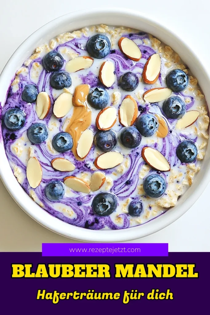 Entdecken Sie das köstliche Rezept für Blaubeer Mandel Übernacht Haferflocken! Diese gesunde und cremige Frühstücksoption ist einfach zuzubereiten und perfekt für einen energiereichen Start in den Tag. Mit Haferflocken, Mandelmilch und frischen Blaubeeren ist es nicht nur lecker, sondern auch nahrhaft. Klicken Sie für die vollständige Anleitung und verwandeln Sie Ihr Frühstück! #BlaubeerMandelÜbernachtHaferflocken #gesundesFrühstück #Rezeptideen #HaferflockenRezepte