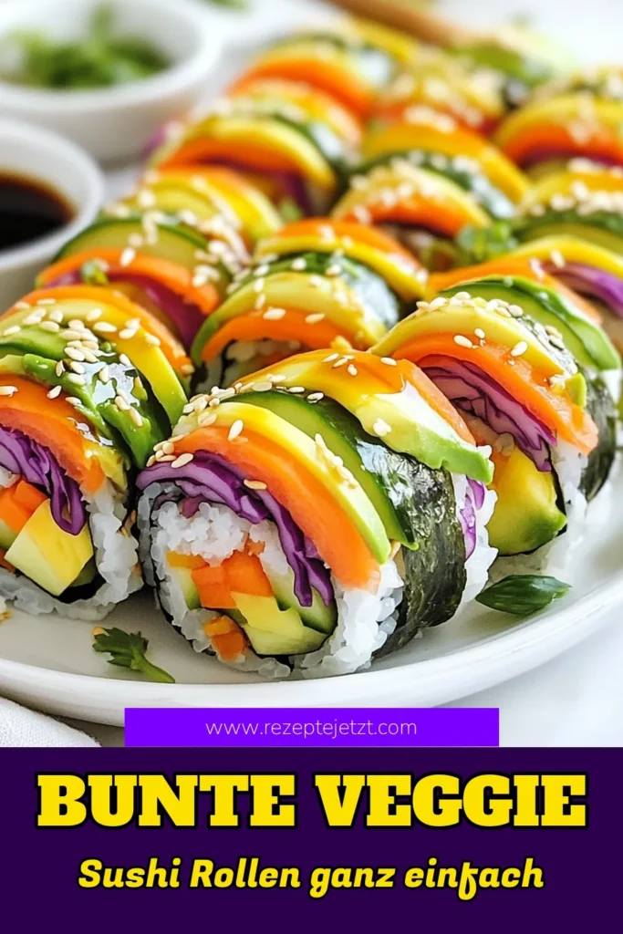 Entdecke das köstliche Rezept für Regenbogen Sushi, das deine Geschmacksknospen verzaubern wird! Diese Veggie Sushi Rollen sind nicht nur farbenfroh, sondern auch gesund und perfekt für vegane Genießer. Lerne, wie du Sushi selber machen kannst und bereite kreative Sushi Ideen zu, die einfach begeistern. Probiere dieses Sushi Rezept vegan aus und überrasche deine Freunde. Teile deine Kreationen! #RegenbogenSushi #VeggieSushiRollen #SushiRezeptVegan #GesundeSushiIdeen
