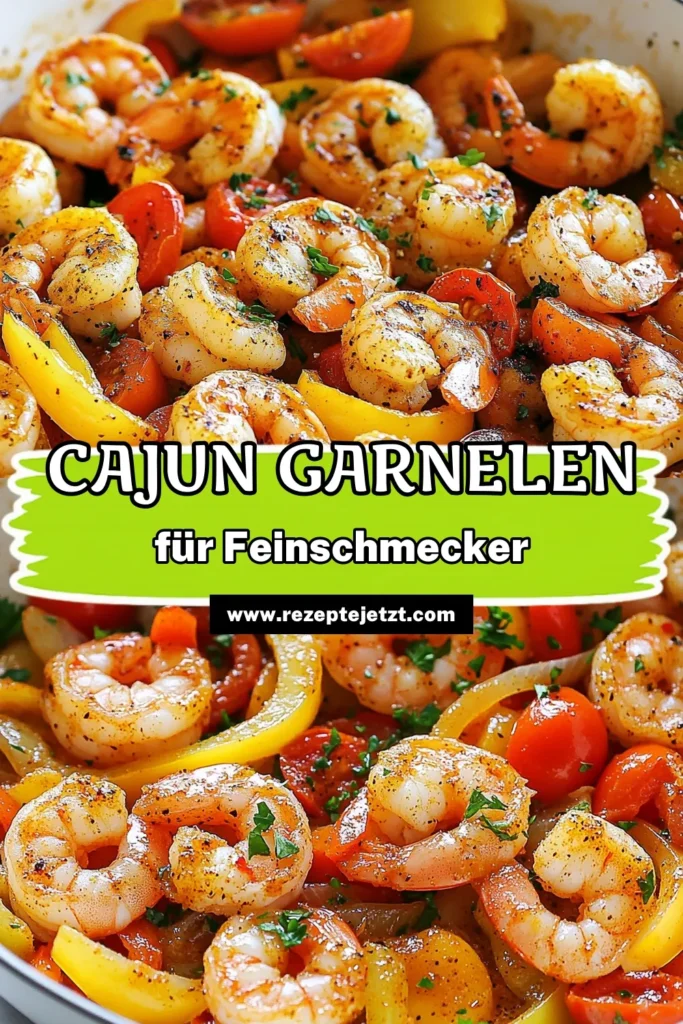 Entdecke unser Rezept für eine würzige Cajun Garnelen Pfanne, die in nur 20 Minuten zubereitet ist! Dieses schnelle Garnelengericht vereint große Garnelen mit Paprika, Kirschtomaten und einer köstlichen Cajun Gewürzmischung. Ideal für ein schnelles Abendessen! Lass dich von diesem Cajun Garnelen Rezept inspirieren und genieße den intensiven Geschmack. Speichere dir das Rezept für deine nächste Kochsession! #CajunGarnelenRezept #WürzigeGarnelenPfanne #SchnelleGarnelengerichte #GarnelenMitPaprika