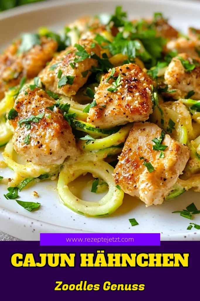 Entdecken Sie dieses köstliche Cajun Hähnchen Alfredo Zoodles Rezept, perfekt für gesunde Pasta Alternativen! Mit Zucchini Nudeln und cremiger Alfredo-Sauce ist dieses einfache Abendessen Rezept nicht nur lecker, sondern auch leicht zuzubereiten. Machen Sie Ihr Dinner zum Hit mit diesem gesunden Rezept. Probieren Sie es aus und teilen Sie Ihre Ergebnisse! #CajunHähnchenAlfredo #ZoodlesRezept #gesundePasta #einfacheAbendessen