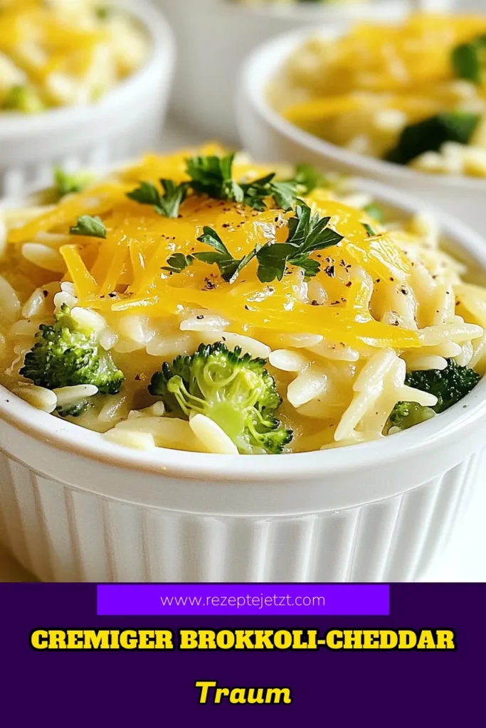 Entdecke dieses köstliche Rezept für cremigen Brokkoli Cheddar Orzo! Ideal für schnelle Pastagerichte und einfache Zubereitung, verleiht dieses Orzo Pasta Rezept deiner Küche einen Hauch von Komfort. Brokkoli Käse Rezept mit leckerer Käsesauce, perfekt für vegetarische Nudelgerichte. Probiere es aus und lass dich von der cremigen Konsistenz begeistern. Pins dazu speichern! #CremigerBrokkoliCheddarOrzo #OrzoPastaRezept #SchnellePastagerichte #VegetarischeNudelgerichte