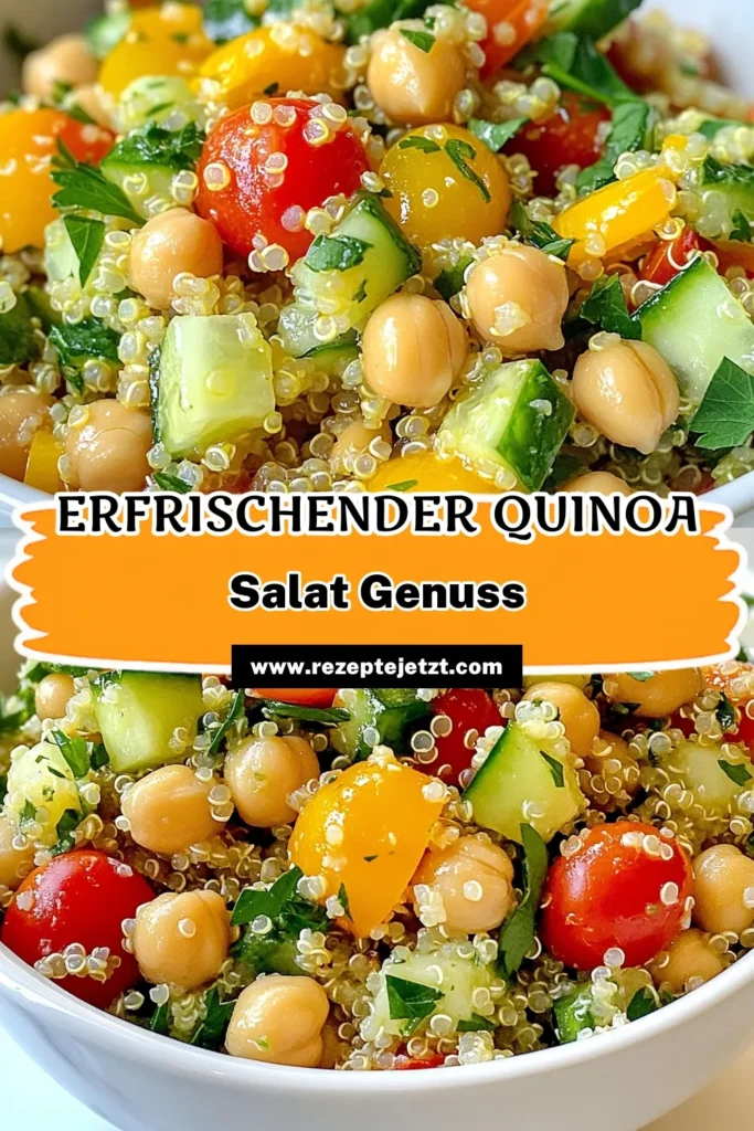 Entdecke diesen erfrischenden Zesty Citrus Herb Quinoa Salat – das perfekte Zitrus Salat Rezept für gesunde Mahlzeiten! Kombiniere Quinoa Salat mit Kichererbsen für ein nährstoffreiches Gericht voller Geschmack. Diese gesunden Quinoa Rezepte sind nicht nur lecker, sondern auch schnell zubereitet. Probiere es jetzt aus und bring frische Kräuter Quinoa in deine Küche. Speichere das Rezept für später! #QuinoaSalat #ZitrusSalatRezept #GesundeQuinoaRezepte #KräuterQuinoa