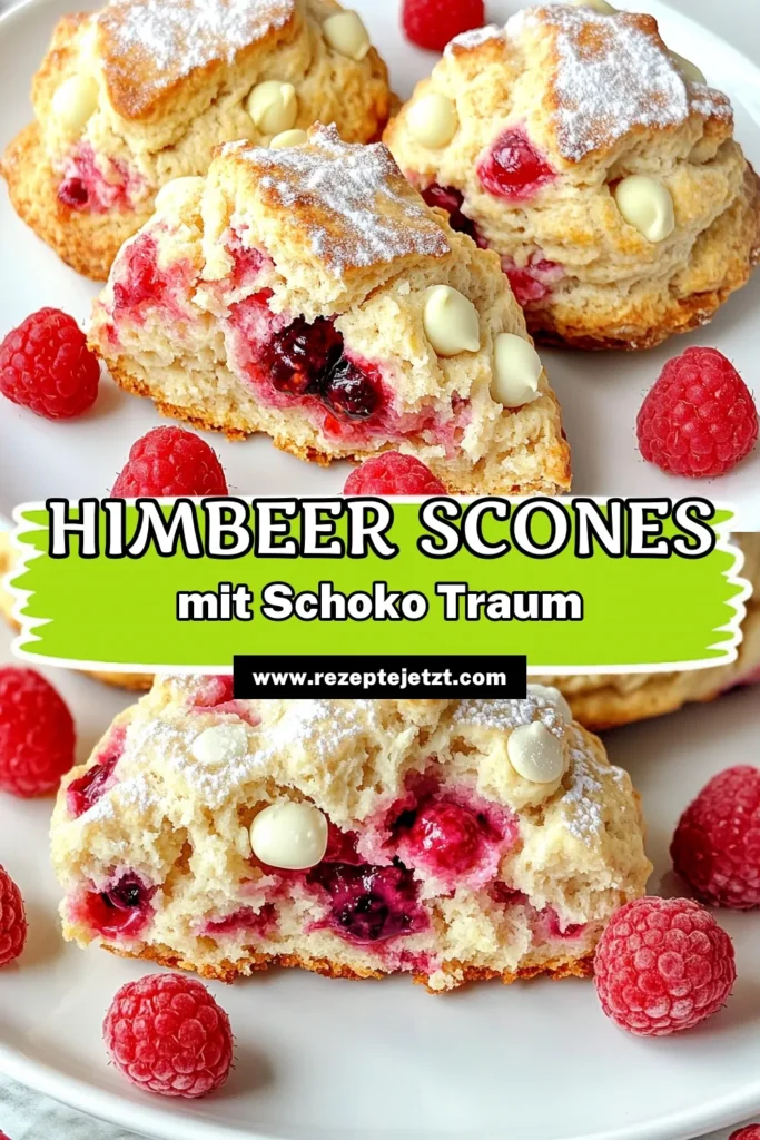 Verleihen Sie Ihrem Frühstück einen Hauch von Luxus mit diesen Himbeer-Weißschokolade Scones! Dieses einfache Rezept vereint frische Himbeeren und zarte weiße Schokolade in jedem Bissen. Perfekt für ein gemütliches Wochenende oder zum Brunch mit Freunden. Klicken Sie jetzt durch, um die vollständigen Anweisungen zu erhalten und zaubern Sie diese köstlichen Scones in Ihrer Küche! #HimbeerWeißschokoladeScones #SconesRezept #Backen #Frühstücksideen