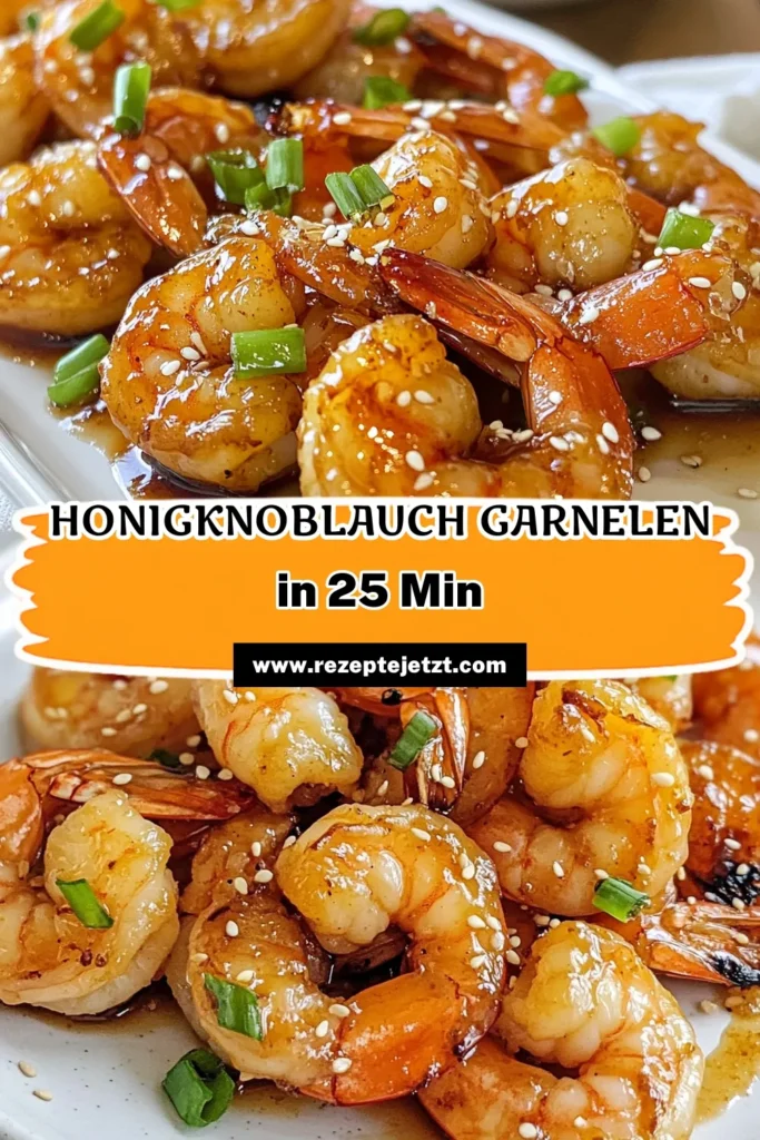 Entdecke unser einfaches Heißluftfritteuse Garnelen Rezept für köstliche Honigknoblauch Garnelen! Diese gesunde Garnelen Rezept kombiniert zarten, marinierten Garnelen mit einer süßlichen Honig-Knoblauch-Sauce. Perfekt für ein schnelles Abendessen oder als Partyhäppchen. Probiere jetzt diese einfache Garnelen mit Honig und lass dich von den Aromen verzaubern! Speichere das Rezept und teile deine Kreationen! #HonigknoblauchGarnelen #Heißluftfritteuse #GarnelenRezept #gesundeRezepte