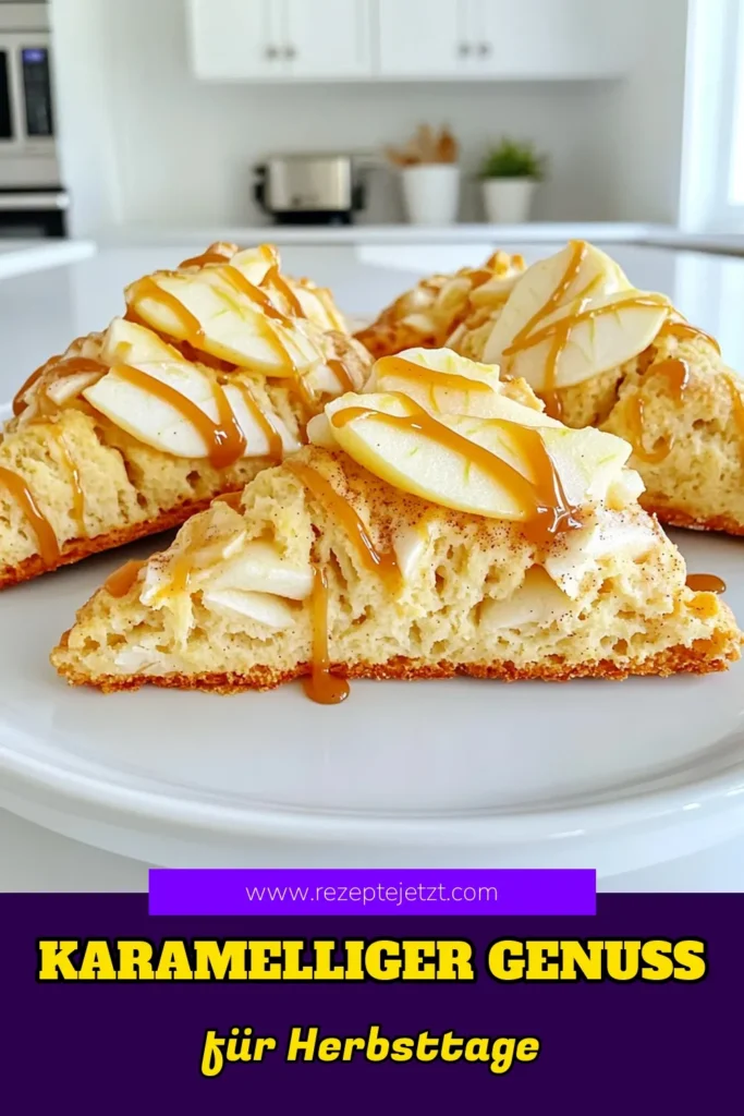 Entdecken Sie das perfekte Rezept für Karamell-Apfel-Zimt-Scones, die Ihre Geschmacksknospen verwöhnen! Diese köstlichen Scones sind schnell zubereitet und vereinen die Aromen von frischen Äpfeln und süßem Karamell. Ideal für ein Frühstück oder einen gemütlichen Nachmittagstee. Klicken Sie jetzt, um das einfache Rezept zu erkunden und genießen Sie die Herbststimmung mit jedem Biss! #KaramellScones #Apfelrezepte #Backliebe #SconesRezept