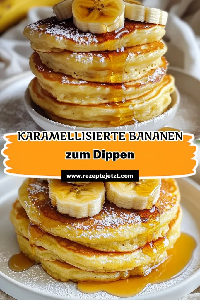 Entdecke das leckere Rezept für karamellisierte Bananen-Pancakes! Diese Pancake-Stäbchen sind die perfekte süße Frühstücksidee und einfach zu machen. Genieß die Kombination aus fluffigen, einfachen Pfannkuchen mit Bananen und dem süßen Geschmack von Ahornsirup. Ideal für Familienfrühstücke oder als Snack! Lass dir diese köstliche Kreation nicht entgehen und speichere das Rezept für später! #KaramellisierteBananenPancakes #PancakeStäbchenRezept #SüßeFrühstücksideen #EinfachePfannkuchen