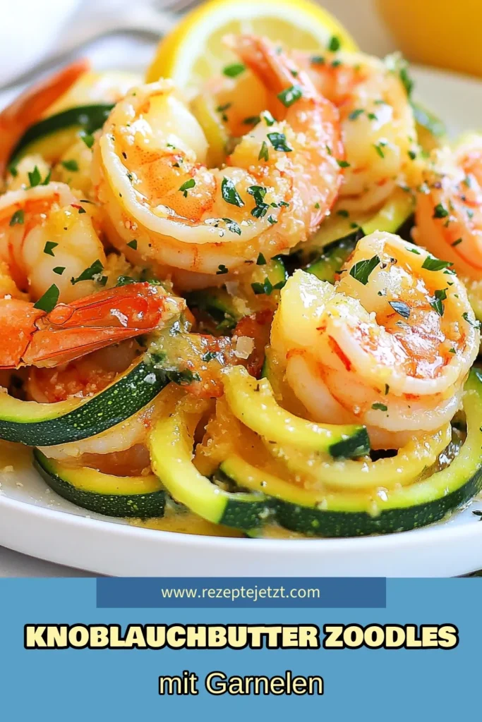 Entdecke unser köstliches Knoblauchbutter Garnelen Zoodles Rezept! Diese gesunden Garnelen Gerichte kombinieren zarte Garnelen mit frischen Zucchini Pasta für ein schnelles und schmackhaftes Abendessen. Perfekt für alle, die gesunde Mahlzeiten lieben! Probiere dieses schnelle Rezept mit Garnelen aus und verwöhne deinen Gaumen. Jetzt nachmachen und inspirieren lassen! #KnoblauchbutterGarnelen #ZoodlesRezept #gesundeGarnelenGerichte #ZucchiniPasta