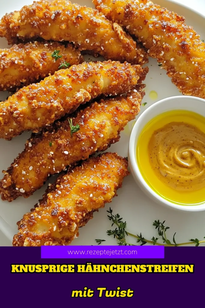 Entdecken Sie das köstliche Rezept für Honig-Senf Brezel Hähnchenstreifen, das jedem Geschmack gerecht wird! Diese knusprigen Hähnchenstreifen sind einfach zuzubereiten und perfekt für einen Snack oder als Hauptgericht. Mit einer köstlichen Honig-Senf-Dip-Sauce sind sie der Hit auf jeder Party! Klicken Sie jetzt, um das vollständige Rezept zu sehen und Ihre Gäste zu beeindrucken! #Hähnchenstreifen #Rezeptideen #DinnerInspiration #Kochliebe