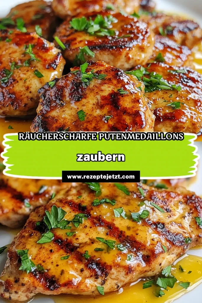 Entdecke das köstliche Rezept für Räucherscharfe Putenmedaillons! Diese würzigen Paprika-Gerichte sind einfach zuzubereiten und perfekt für alle Liebhaber von scharfen Fleischgerichten. Genieße die Kombination aus aromatischer Gewürzmischung und zartem Fleisch in nur 25 Minuten. Probiere dieses Putenmedaillons Rezept heute aus und verwöhne deine Familie mit einem unvergesslichen Geschmack! #Putenrezepte #PaprikaGerichte #RäucherscharfePutenmedaillons #scharfeFleischgerichte