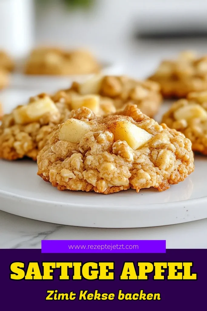 Entdecke das köstliche Rezept für Apfel-Zimt Kekse, die perfekt für jede Gelegenheit sind! Unsere Haferflocken Kekse Rezept kombiniert zarte Haferflocken, frische Äpfel und knackige Walnüsse für gesunde Kekse mit Äpfeln, die einfach zuzubereiten sind. Probiere dieses einfache Keksrezept aus und genieße die Aromen von Zimt und Äpfeln. Speichere dir das Rezept für später! #ApfelZimtKekse #HaferflockenKekseRezept #gesundeKekse #einfacheKeksrezepte